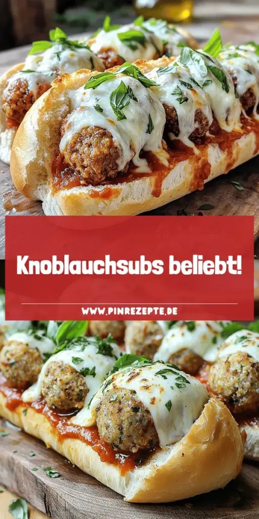 Entdecke das köstliche Rezept für Knoblauchbrot Fleischbällchen Subs! Diese herzhaften Subs vereinen saftige Fleischbällchen mit knusprigem Knoblauchbrot und geschmolzenem Käse zu einem unwiderstehlichen Genuss. Ideal für ein schnelles Abendessen oder deine nächste Party! Lass dich von den einfachen Zutaten und der Schritt-für-Schritt-Anleitung inspirieren und kreiere ein Gericht, das alle begeistert. Klicke jetzt, um das vollständige Rezept zu erkunden!