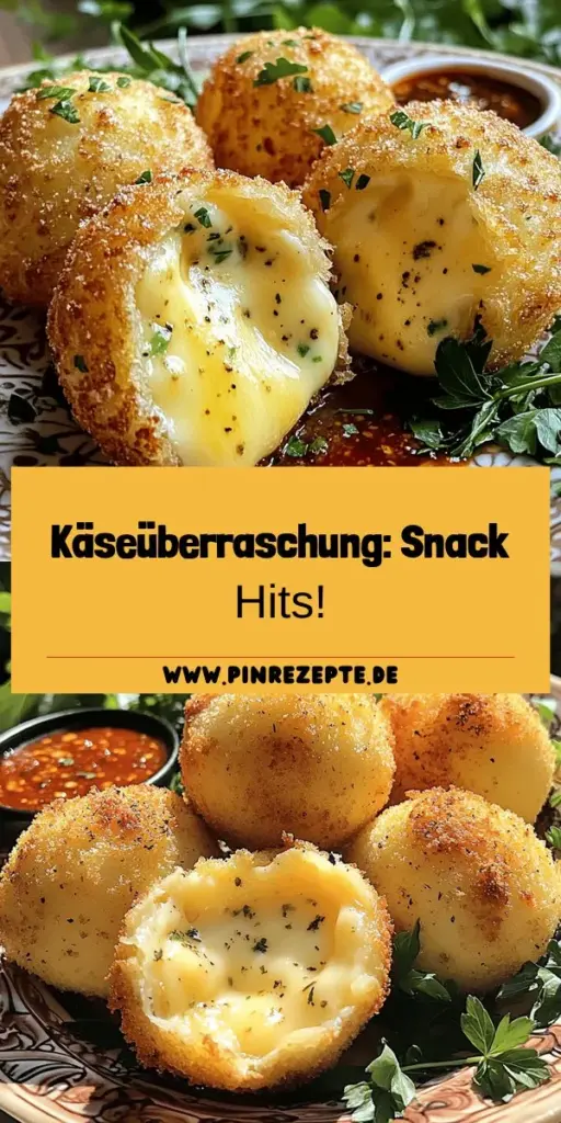 Entdecke die köstliche Welt der Käseüberraschung Bällchen! Diese unwiderstehlichen Snacks sind perfekt für jede Party oder einen gemütlichen Abend zu Hause. Mit cremigem Frischkäse, geschmolzenem Mozzarella und würzigem Parmesan zauberst du im Handumdrehen eine Gaumenfreude. Lass dich von unserem einfachen Rezept inspirieren und erfahre, wie du sie ganz nach deinem Geschmack variieren kannst. Klicke hier, um das vollständige Rezept zu entdecken und gleich loszulegen!