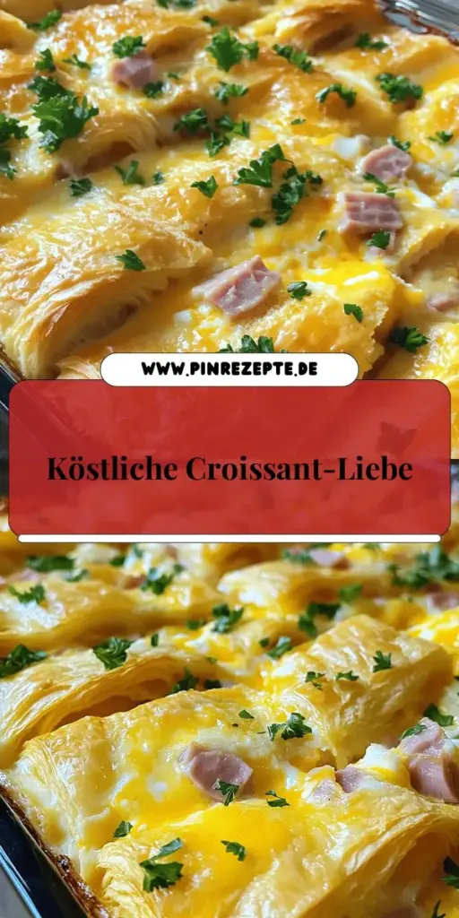 Möchten Sie ein leckeres Frühstück zaubern? Probieren Sie unser Rezept für die Flaky Ham and Cheese Croissant Casserole! Dieses einfache und schmackhafte Gericht kombiniert buttrige Croissants, herzhaften Schinken und geschmolzenen Käse für einen unwiderstehlichen Genuss. Erfahren Sie Schritt für Schritt, wie Sie es zubereiten, und überraschen Sie Familie und Freunde. Klicken Sie hier, um das vollständige Rezept zu entdecken und gleich loszulegen!