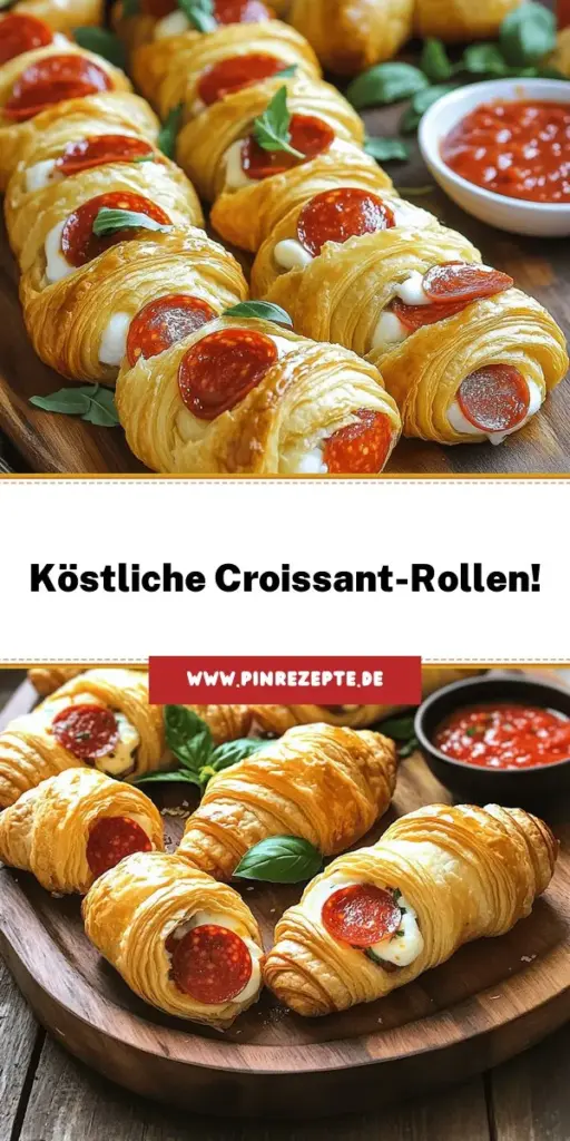 Entdecke unser einfaches Rezept für leckere Pepperoni Mozzarella Croissant Rolls! Diese warmen, knusprigen Snacks sind perfekt für jede Gelegenheit, sei es ein schneller Imbiss oder eine gesellige Runde mit Freunden. Mit nur wenigen Zutaten sind sie im Handumdrehen zubereitet. Lass dir diesen herzhaften Genuss nicht entgehen und klicke hier, um das vollständige Rezept zu entdecken und deine eigenen köstlichen Croissant-Rollen zu kreieren!