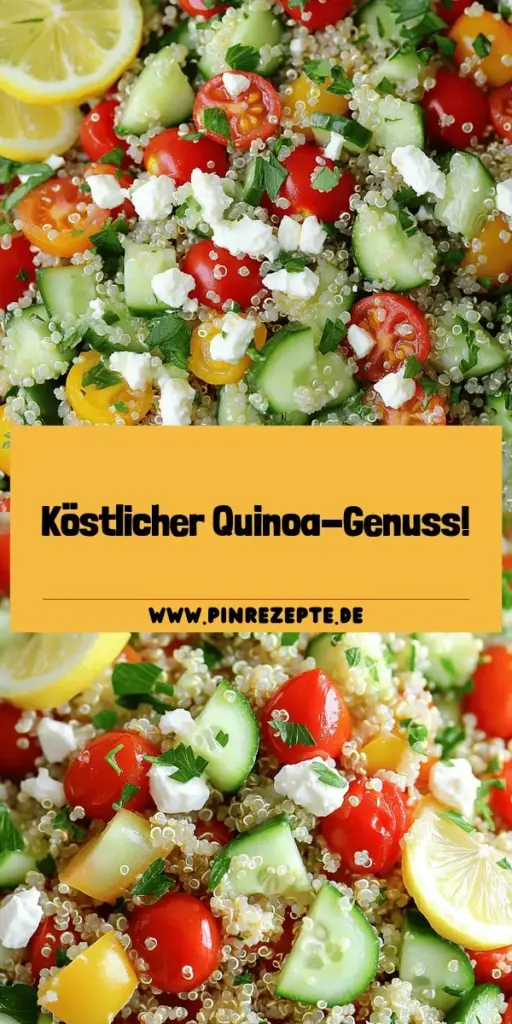 Entdecke, wie du einen köstlichen Quinoa-Salat gesund und nahrhaft zubereitest! Quinoa ist ein Superfood voller Nährstoffe, und mit einfachen Zutaten wie frischem Gemüse und Feta-käse kreierst du ein umwerfendes Gericht. Lass deiner Kreativität freien Lauf und variere mit bunten Zutaten! Hol dir jetzt die besten Tipps und Rezepte für deinen perfekten Quinoa-Salat. Klicke hier, um mehr zu erfahren und deine Mahlzeiten aufzupeppen!