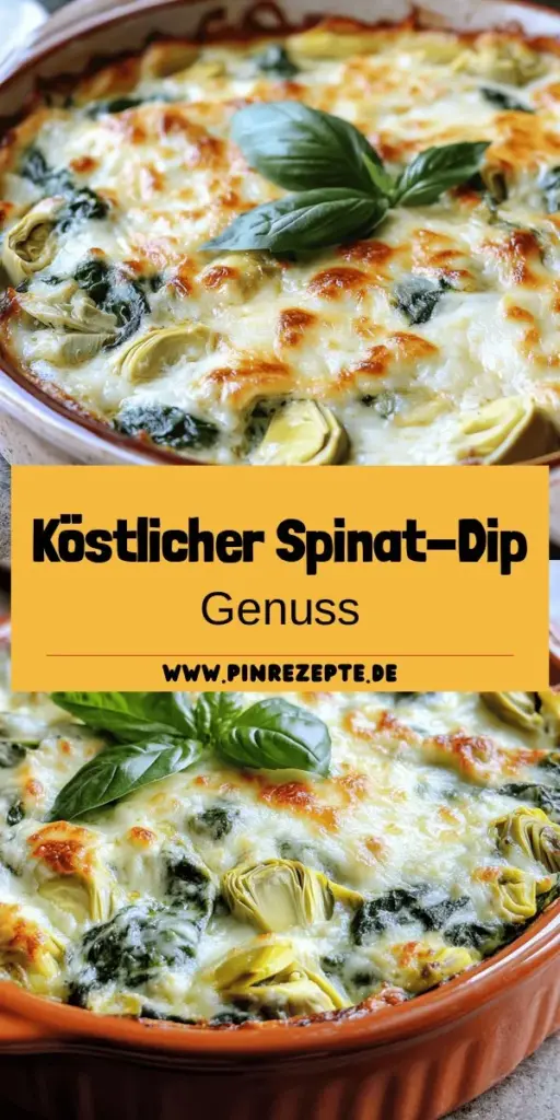 Entdecke die köstliche Welt des Spinach Artichoke Parmesan Dip! Mit frischem Spinat, herzhaften Artischocken und cremigem Parmesan ist dieser Dip ein hervorragendes Highlight für jede Feier. Ich teile einfache Variationen und wertvolle Tipps, um ihn perfekt zuzubereiten. Egal ob für einen Snack-Abend oder eine Party, dieser Dip wird deine Gäste begeistern! Klicke jetzt, um das vollständige Rezept zu entdecken und selbst zu zaubern!
