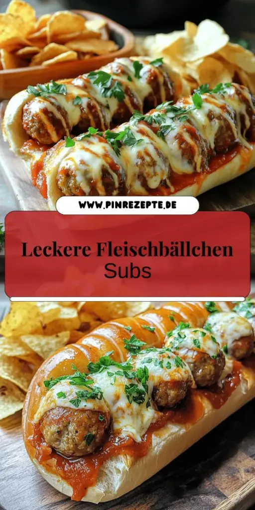 Entdecke das köstliche Rezept für selbstgemachte Fleischbällchen-Subs, das sowohl einfach als auch lecker ist! Mit saftigen Fleischbällchen, frischer Tomatensauce und geschmolzenem Käse zauberst du im Handumdrehen ein perfektes Gericht. Ideal für ein schnelles Abendessen oder eine Feier! Lass dich inspirieren und verwandle deine Küche in ein italienisches Restaurant! Klicke jetzt, um das vollständige Rezept zu sehen und deine selbstgemachten Fleischbällchen-Subs zu kreieren!