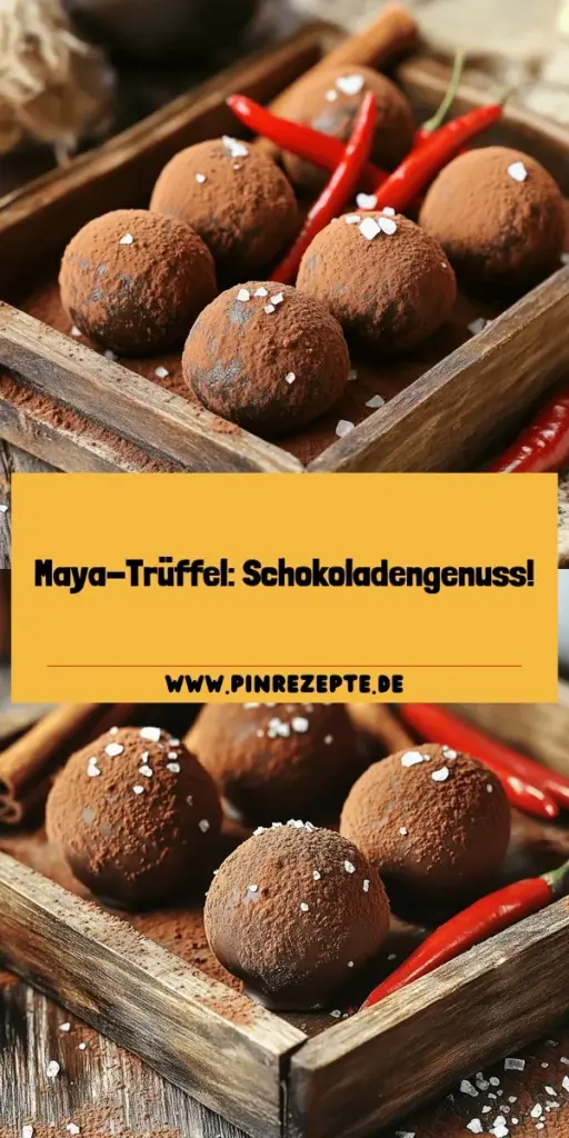 Entdecke die köstliche Welt der Mayan Chocolate Truffles! Diese kleinen Pralinen sind ein wahres Geschmackserlebnis mit einer unwiderstehlichen Mischung aus dunkler Schokolade, Sahne, Zimt und einer Prise Chili. In unserem Artikel erfährst du, wie einfach du diese Delikatesse selbst zubereiten kannst. Lass deiner Kreativität freien Lauf und verwöhne dich selbst oder deine Liebsten. Klicke jetzt, um das vollständige Rezept zu entdecken und die Trüffel zu genießen!
