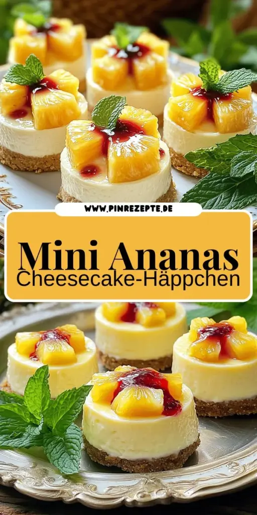 Entdecken Sie die köstlichen Mini Pineapple Upside Down Cheesecakes, die einfach zuzubereiten sind! Diese kleinen Leckereien sind perfekt für jeden Anlass und überzeugen mit ihrem saftigen Ananas-Topping und der cremigen Käsemasse. In meinem Artikel finden Sie hilfreiche Tipps und Variationen, um das Rezept nach Ihrem Geschmack anzupassen. Klicken Sie jetzt und lassen Sie sich inspirieren, diese süße Versuchung selbst zu backen!