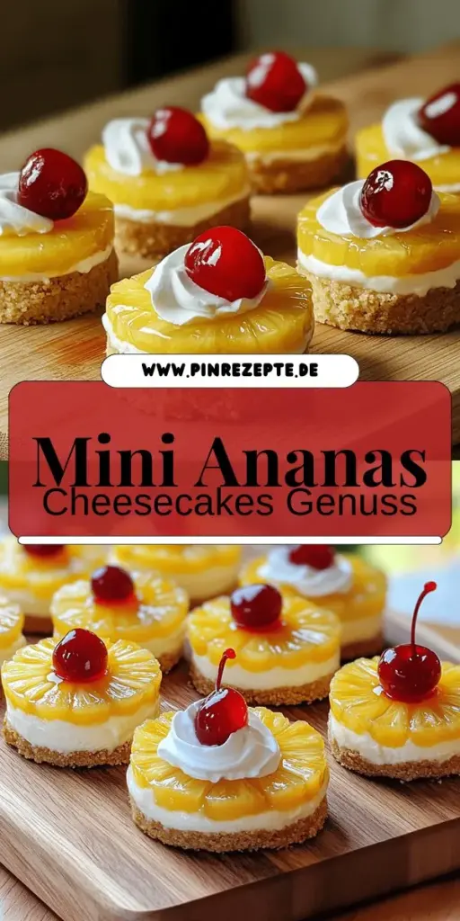 Verleihen Sie Ihren Desserts einen tropischen Twist mit unseren köstlichen Mini Pineapple Upside-Down Cheesecakes! Diese einfachen und schnellen Rezepte sind perfekt für jeden Anlass und bereiten garantiert Freude. Lernen Sie, wie Sie mit wenigen Zutaten und einfachen Schritten diese zauberhaften Kleinigkeiten kreieren. Klicken Sie jetzt auf den Link und entdecken Sie die vollständige Anleitung und viele Tipps für das perfekte Cheesecake-Erlebnis!