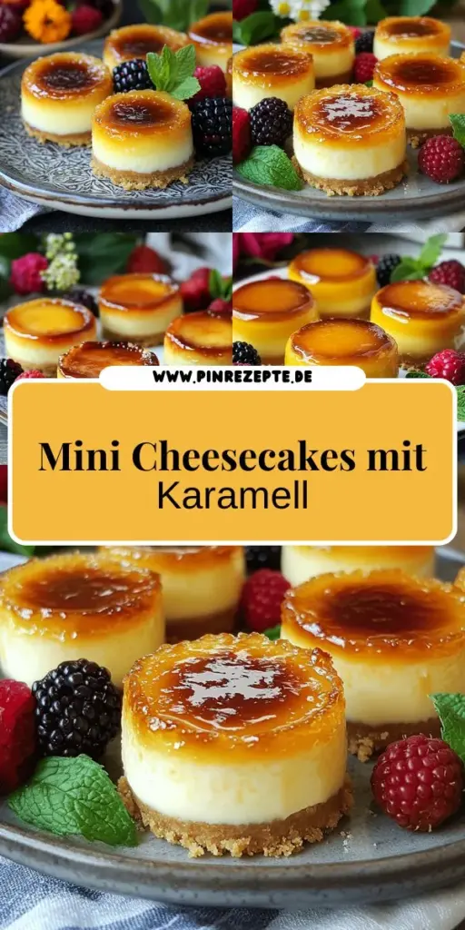 Entdecken Sie das Rezept für Mini Crème Brûlée Cheesecakes und lassen Sie sich von diesen kleinen, eleganten Leckerbissen verzaubern! Mit einem knusprigen Keksboden, cremiger Füllung und einer köstlichen Karamellkruste sind sie perfekt für jede Feier. In meinem Artikel finden Sie eine Schritt-für-Schritt-Anleitung sowie Tipps zur Zubereitung und Lagerung. Klicken Sie durch und bereiten Sie dieses Dessert zu, das garantiert alle begeistern wird!