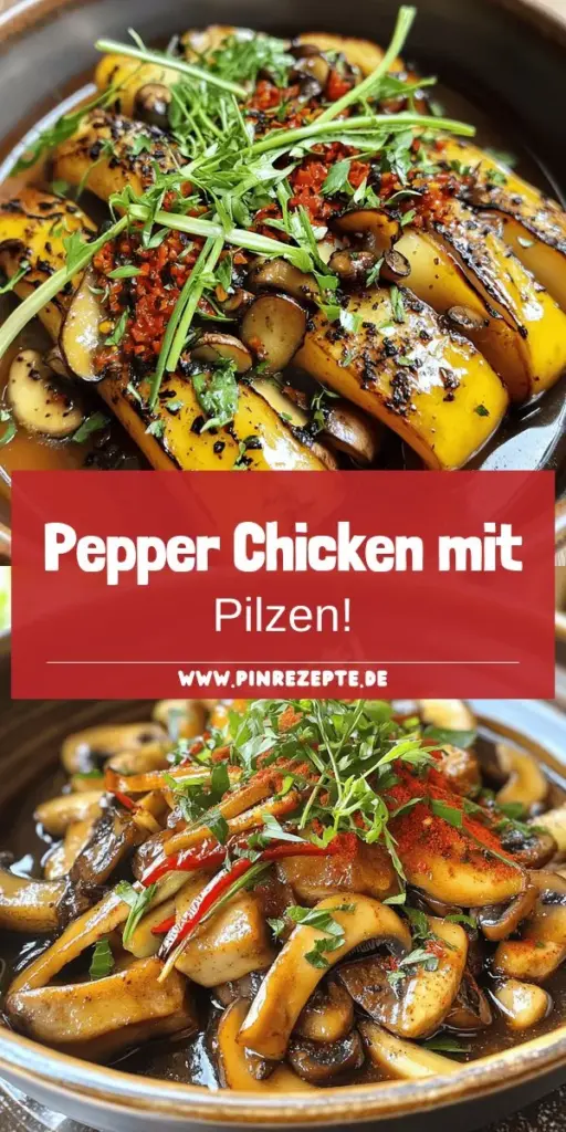 Entdecken Sie das einfache Rezept für Schwarzer Pfeffer Hähnchen mit Pilzen, das jeder lieben wird! Dieses köstliche Gericht ist perfekt für jede Gelegenheit und überzeugt mit zartem Hähnchen und herzhaften Champignons. Lernen Sie, wie Sie mit frischen Zutaten und ausgewählten Gewürzen ein Aroma kreieren, das begeistert. Klicken Sie jetzt, um die detaillierte Anleitung und Ihre neuen Lieblingsrezepte zu entdecken!