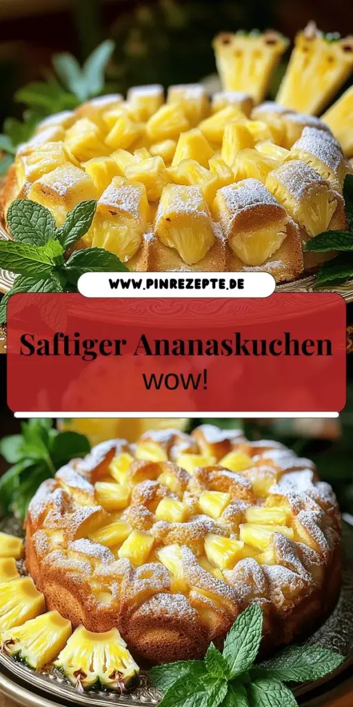 Entdecke mit diesem einfachen Rezept für Pineapple Juice Cake einen fruchtigen Genuss, der alle begeistert! Mit frischem Ananassaft und wenigen Zutaten ist dieser saftige Kuchen perfekt für Feiern oder als Snack zwischendurch. Lerne, wie du ihn schnell zubereiten und variieren kannst, um deinen eigenen Twist hinzuzufügen. Lass dich inspirieren und klicke durch, um das vollständige Rezept und viele wertvolle Tipps zu entdecken!