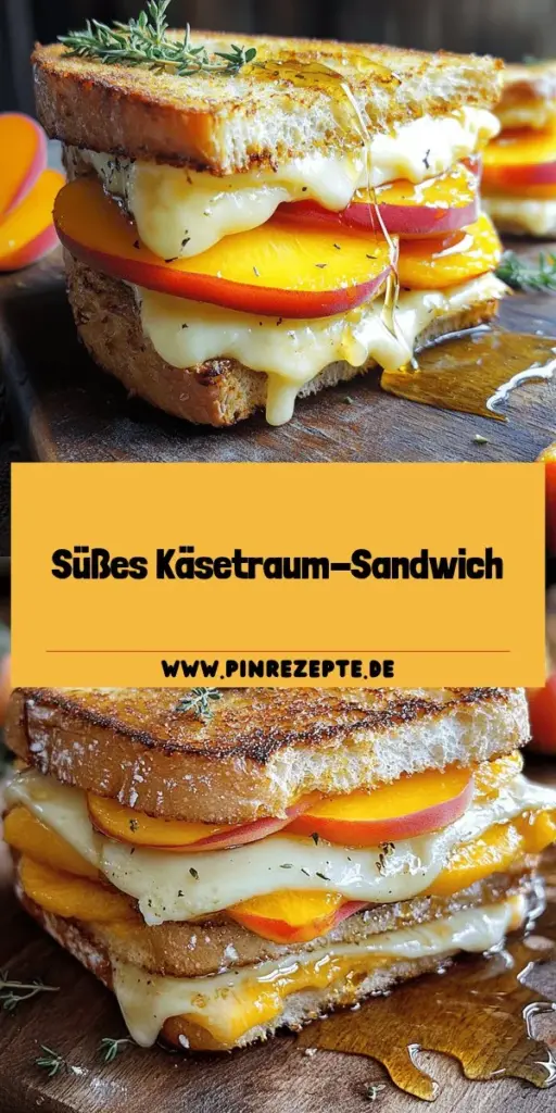 Entdecke das köstliche Honey Peach White Cheddar Grilled Cheese Sandwich, das deine Geschmacksknospen verzaubern wird! Mit süßen Pfirsichen, cremigem weißen Cheddar und einem Hauch von Honig wird dieses Sandwich zum perfekten Genuss. In unserem Blogbeitrag zeigen wir dir Schritt für Schritt, wie du es zubereitest. Lass dich inspirieren und klicke hier, um die leckeren Rezepte zu entdecken und dein eigenes Sandwich zu kreieren!