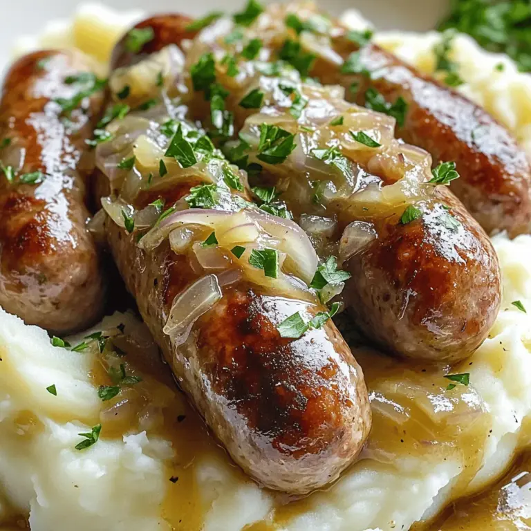 - 500 g würzige Schweinswürstchen oder Rinderwürstchen - 1 kg Kartoffeln, geschält und gewürfelt - 150 ml Milch - 50 g Butter