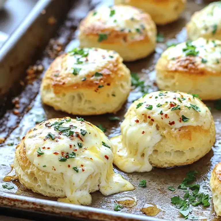 - 1 Dose Pillsbury Kühlschrank-Biskuitteig - 1 Tasse geriebener Mozzarella-Käse - 1/4 Tasse ungesalzene Butter, geschmolzen