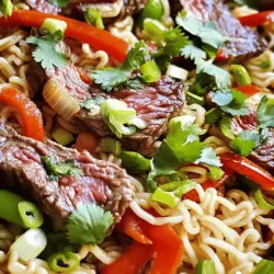 Für die Garlic Butter Steak Lightning Noodles brauchst du einige Hauptzutaten. Diese sind wichtig für den Geschmack und die Textur. Hier ist, was du brauchst: - 300g Rindersteak (z.B. Ribeye oder Sirloin) - 200g Reisnudeln - 4 Esslöffel Butter - 4 Knoblauchzehen, fein gehackt - 2 Frühlingszwiebeln, in Ringe geschnitten - 1 rote Paprika, in Streifen geschnitten