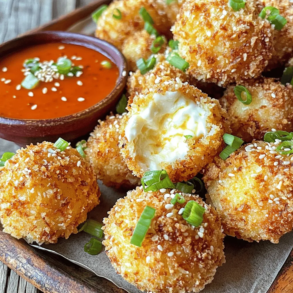 Für die perfekten Koreanischen Käsebällchen brauchst du einige Hauptzutaten. Diese sind einfach zu finden und sehr wichtig für den Geschmack: