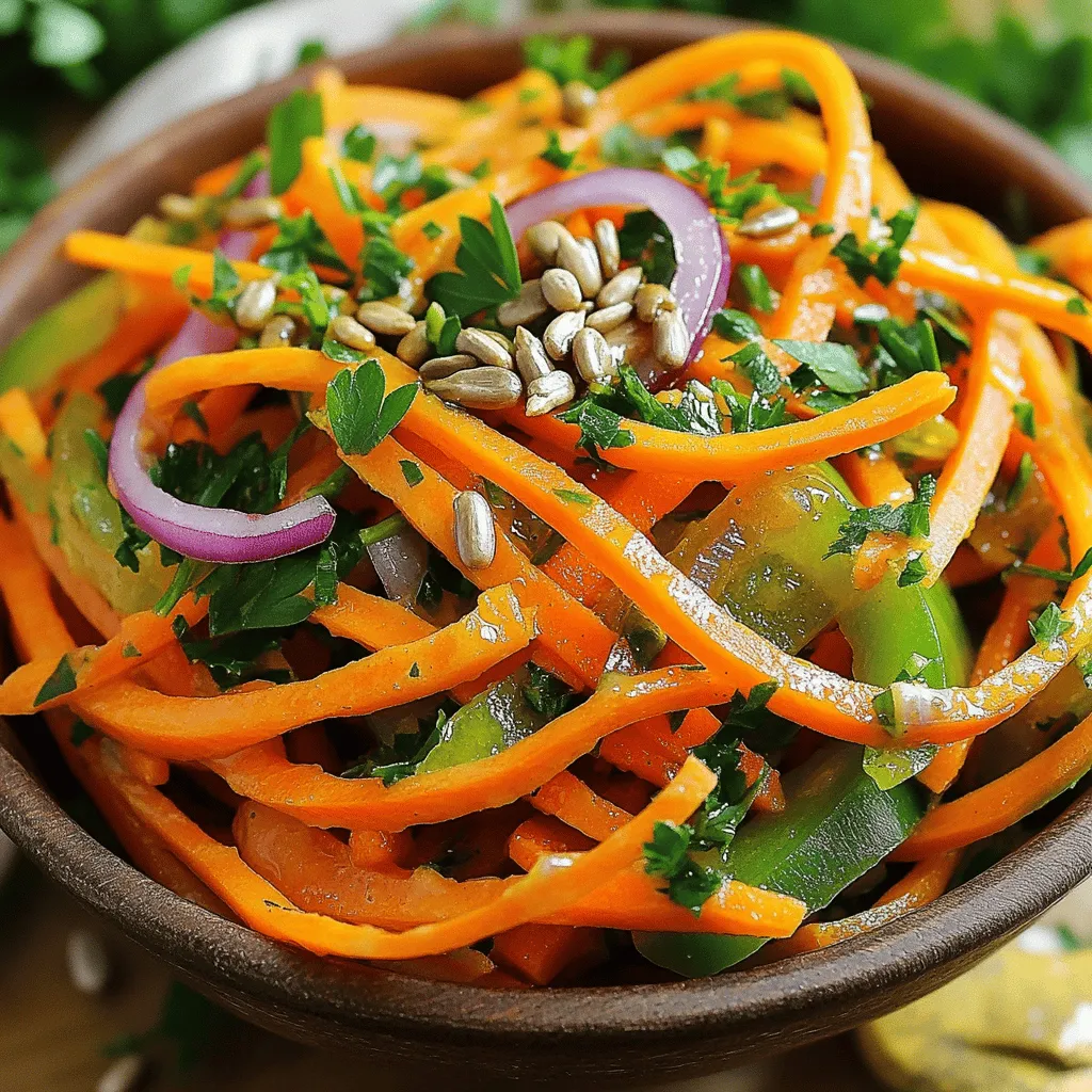 Für den Shaved Carrot Salad benötigen wir frische und knackige Zutaten: