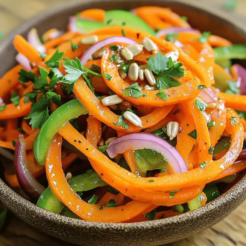 Für den Shaved Carrot Salad benötigen wir frische und knackige Zutaten: