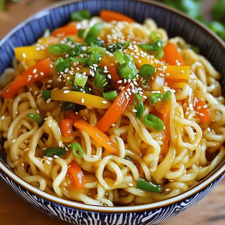 Für Shanghai Fried Noodles benötigst du frische und einfache Zutaten. Hier ist die Liste: - 225 g Shanghai-Nudeln (oder dicke Reisnudeln) - 2 Esslöffel Pflanzenöl - 2 Knoblauchzehen, fein gehackt - 1 kleine Karotte, in feine Streifen geschnitten - 1 Paprika (rot oder gelb), dünn geschnitten - 1 Tasse Sojasprossen - 2 Frühlingszwiebeln, gehackt - 2 große Eier, leicht geschlagen - Salz und Pfeffer nach Geschmack - Sesamsamen zur Garnitur (optional) Diese Zutaten bieten viele Aromen und Texturen. Die Shanghai-Nudeln sind dick und weich. Die Karotte und Paprika fügen eine schöne Farbe hinzu. Die Saucen machen das Gericht besonders lecker. Du brauchst: - 1 Esslöffel Sojasauce - 1 Esslöffel dunkle Sojasauce - 1 Esslöffel Austernsauce (oder Pilzausternsauce für die vegetarische Option) Diese Saucen bringen Tiefe in den Geschmack. Sojasauce gibt salzige Noten, während die dunkle Sojasauce eine süße Tiefe hinzufügt. Austernsauce bringt Umami, das ist wichtig für den vollen Geschmack. Wenn du vegetarisch isst, kannst du leicht anpassen. Ersetze die Eier durch Tofu oder mehr Gemüse. Verwende die Pilzausternsauce für den gleichen Umami-Geschmack. Die Anpassung macht das Gericht vielseitig. Du kannst es nach deinem Geschmack gestalten und trotzdem die leckeren Aromen genießen. Für genaue Anleitungen und weitere Details schaue dir das Full Recipe an. Beginnen Sie mit der Auswahl Ihrer Zutaten. Sie brauchen: - 225 g Shanghai-Nudeln (oder dicke Reisnudeln) - 1 Esslöffel Sojasauce - 1 Esslöffel dunkle Sojasauce - 1 Esslöffel Austernsauce (oder Pilzausternsauce) - 2 Esslöffel Pflanzenöl - 2 Knoblauchzehen, fein gehackt - 1 kleine Karotte, in feine Streifen geschnitten - 1 Paprika (rot oder gelb), dünn geschnitten - 1 Tasse Sojasprossen - 2 Frühlingszwiebeln, gehackt - 2 große Eier, leicht geschlagen - Salz und Pfeffer nach Geschmack - Sesamsamen zur Garnitur (optional) Kochen Sie die Nudeln laut Packungsanweisung. Nach dem Abgießen vermengen Sie die Nudeln mit etwas Öl. So verhindern Sie, dass sie kleben. Jetzt geht es ans Braten. Erhitzen Sie 1 Esslöffel Pflanzenöl in einer großen Pfanne oder einem Wok. Fügen Sie den gehackten Knoblauch hinzu und braten Sie ihn etwa 30 Sekunden lang an. Er wird duften! Jetzt kommen die Karotte und Paprika in die Pfanne. Braten Sie das Gemüse 2-3 Minuten an. Es sollte leicht weich, aber noch knackig sein. Schieben Sie das Gemüse zur Seite. Gießen Sie die geschlagenen Eier in die Pfanne. Rühren Sie die Eier, bis sie gar sind. Dann vermengen Sie sie mit dem Gemüse. Fügen Sie die gekochten Nudeln hinzu. Gießen Sie die vorbereitete Sauce darüber. Mischen Sie alles gut, bis es heiß ist. Zum Schluss geben Sie die Sojasprossen und Frühlingszwiebeln in die Pfanne. Braten Sie alles eine Minute lang. Die Sprossen sollten warm, aber knackig bleiben. Achten Sie darauf, dass das Gemüse nicht zu weich wird. Es soll etwas Biss haben. Die Eier sollten nicht zu lange braten, sonst werden sie trocken. Wenn Sie die Nudeln braten, rühren Sie sie oft um. So verhindern Sie, dass sie anbrennen. Verwenden Sie frische Zutaten für den besten Geschmack. Achten Sie auf die Qualität der Saucen. Das macht einen großen Unterschied. Für das vollständige Rezept schauen Sie sich bitte die Full Recipe an. Um die besten Nudelgerichte zu machen, gibt es einige einfache Tipps. Achte darauf, dass du die Nudeln nicht zu lange kochst. Sie sollten al dente sein, also bissfest. Das bedeutet, sie behalten ihre Form und haben einen tollen Geschmack. Verwende frisches Gemüse für mehr Crunch und Farbe. Gemüse wie Karotten und Paprika bringt nicht nur Nährstoffe, sondern auch Geschmack. Ein häufiger Fehler ist, die Nudeln nicht abzuspülen. Nach dem Kochen solltest du die Nudeln mit kaltem Wasser abspülen. Das stoppt den Kochprozess und verhindert, dass sie kleben. Ein weiterer Fehler ist, die Sauce nicht gut zu mischen. Stelle sicher, dass die Sauce gleichmäßig über die Nudeln verteilt ist, damit jede Gabel voll Geschmack hat. Die richtige Temperatur ist wichtig für gutes Braten. Ich empfehle, bei mittelhoher Hitze zu arbeiten. So brät das Gemüse schnell und bleibt knackig. Wenn die Pfanne zu heiß ist, kann das Gemüse anbrennen. Ist sie zu kalt, wird alles matschig. Ein guter Hinweis ist, dass der Knoblauch in etwa 30 Sekunden duften sollte. Das zeigt, dass die Hitze perfekt ist. Für das perfekte Gericht schau dir auch das Full Recipe an. {{image_4}} Vegetarische Shanghai Fried Noodles sind eine tolle Wahl. Sie schmecken frisch und gesund. Du kannst die Eier einfach weglassen. Stattdessen nutze Tofu oder Tempeh. Diese Optionen geben dir die nötige Proteinquelle. Du kannst auch mehr Gemüse hinzufügen. Brokkoli, Zucchini oder Pilze passen gut dazu. Achte darauf, die Sojasaucen und die Austernsauce zu verwenden. Für eine vollwertige Option nimm die Pilzausternsauce. Möchtest du mehr Protein? Füge Hähnchen, Rind oder Garnelen hinzu. Koche das Fleisch zuerst und stelle es beiseite. Dann folge den Schritten im [Full Recipe]. Du kannst auch Erdnüsse oder Cashewkerne für den Crunch verwenden. Sie machen die Nudeln noch interessanter. Denke daran, die Gewürze anzupassen, damit sie gut zu den Zusätzen passen. Jeder hat eigene Vorlieben. Du kannst die Nudeln nach deinem Geschmack anpassen. Magst du es scharf? Füge etwas Chili oder Sriracha hinzu. Für einen süßeren Geschmack kannst du etwas Zucker einstreuen. Experimentiere mit Kräutern wie Koriander oder Basilikum. Das gibt den Shanghai Fried Noodles eine frische Note. Denke daran, dass Kochen Spaß macht. Lass deiner Kreativität freien Lauf! Um übrig gebliebene Shanghai Fried Noodles zu lagern, lege sie in einen luftdichten Behälter. Achte darauf, dass die Nudeln vollständig abgekühlt sind. So verhinderst du, dass sie matschig werden. Du kannst auch ein wenig Öl hinzufügen, um das Verkleben zu verhindern. Die beste Methode, um die Nudeln wieder warm zu machen, ist die Pfanne. Erhitze etwas Öl in der Pfanne, bevor du die Nudeln hinzufügst. Rühre die Nudeln oft um, damit sie gleichmäßig warm werden. Du kannst auch etwas Wasser oder Brühe hinzufügen, um sie feucht zu halten. Eine Mikrowelle ist eine schnelle Option, aber die Pfanne liefert bessere Ergebnisse. Im Kühlschrank halten sich die Shanghai Fried Noodles etwa drei bis vier Tage. Achte darauf, sie in einem gut verschlossenen Behälter zu lagern. Wenn du sie länger aufbewahren willst, kannst du sie auch einfrieren. So bleiben die Nudeln bis zu drei Monate frisch. Zum Auftauen, lasse die Nudeln über Nacht im Kühlschrank oder erwärme sie direkt in der Pfanne. Die besten Shanghai Fried Noodles findet man in vielen chinesischen Restaurants. Suchen Sie nach Orten, die sich auf Shanghai-Küche spezialisiert haben. Oft haben diese Restaurants frische Zutaten und können Ihnen ein authentisches Gericht bieten. In Großstädten gibt es viele Möglichkeiten. Fragen Sie auch Freunde nach ihren Empfehlungen. Ja, Sie können die Nudeln im Voraus zubereiten. Kochen Sie die Shanghai-Nudeln und lassen Sie sie abkühlen. Mischen Sie sie mit etwas Öl, damit sie nicht kleben. Lagern Sie die Nudeln in einem luftdichten Behälter im Kühlschrank. So sparen Sie Zeit, wenn Sie das Gericht zubereiten möchten. Shanghai Fried Noodles sind dicker und haben eine andere Textur als viele andere Nudelgerichte. Sie verwenden oft Sojasauce und Austernsauce für einen herzhaften Geschmack. Im Vergleich zu anderen Nudelgerichten sind sie auch meist weniger saucy. Die Kombination von Gemüse und Eiern macht sie besonders nahrhaft. Diese Nudeln sind einfach zuzubereiten und sehr lecker. Probieren Sie das Rezept für Shanghai Fried Noodles, um den Unterschied selbst zu schmecken! [Full Recipe] Zusammenfassend haben wir die wichtigsten Zutaten und die Zubereitung von Shanghai Fried Noodles besprochen. Ich habe dir Tipps gegeben, um häufige Fehler zu vermeiden und optimale Garzeiten zu erreichen. Variationen wie vegetarische Optionen zeigen, wie flexibel das Gericht ist. Denke daran, Reste richtig zu lagern und sie sicher erneut zu erhitzen. Mit diesen Erkenntnissen kannst du köstliche Nudelgerichte schnell und einfach zubereiten. Lass deiner Kreativität freien Lauf und genieße das Kochen!