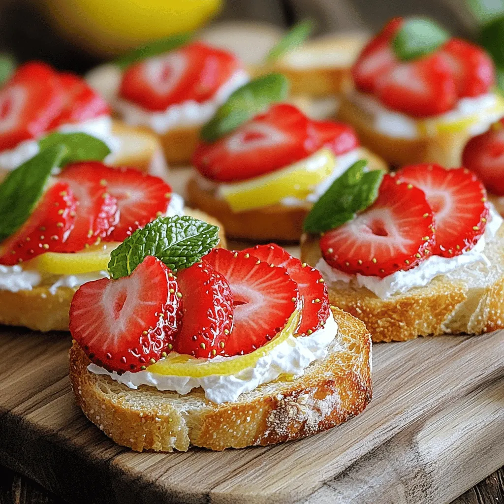 Für leckere Erdbeer-Crostini brauchen wir ein paar einfache Zutaten. Hier sind die Hauptzutaten: