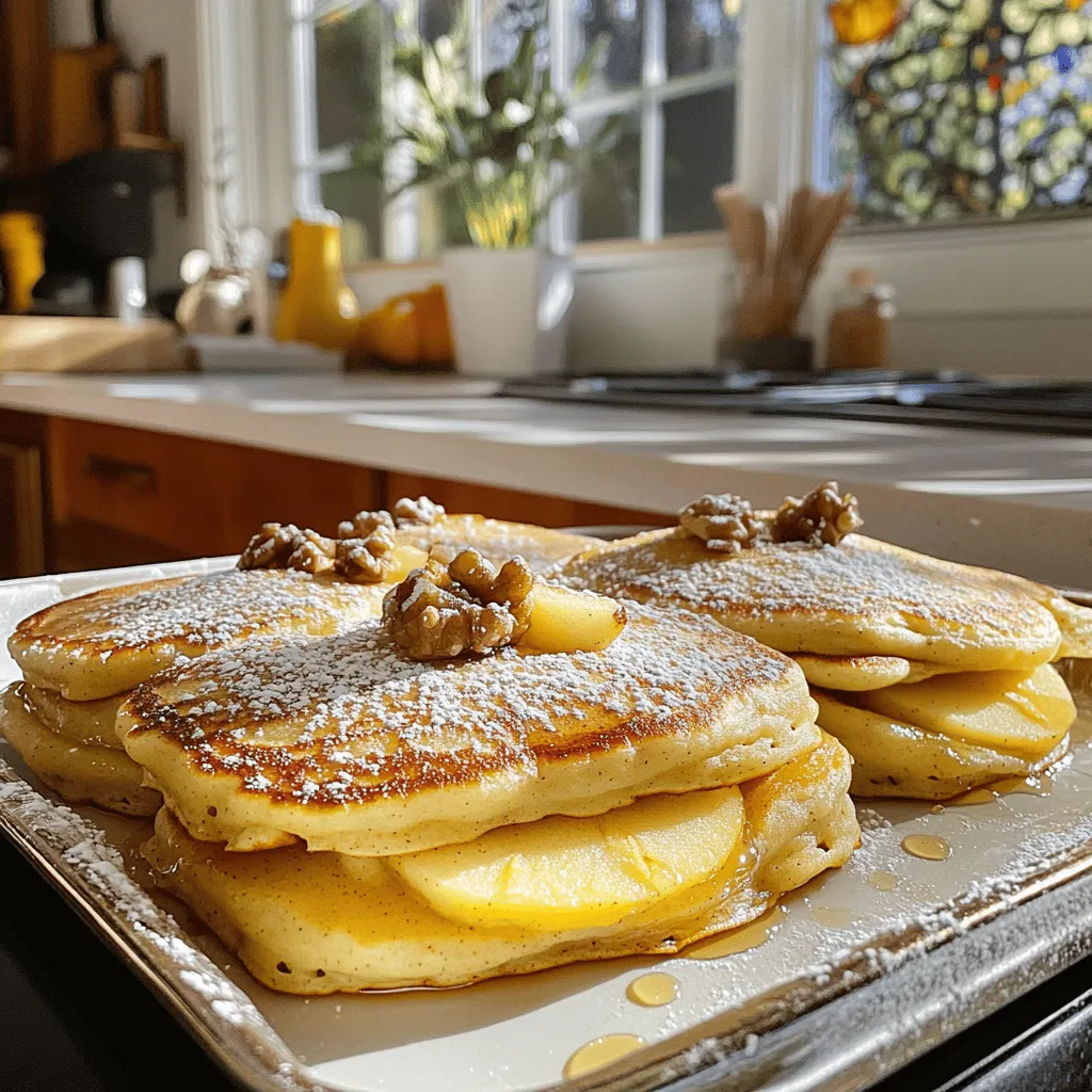 Die Hauptzutat für unsere Apfel-Pfannkuchen sind die Äpfel. Sie geben den Pfannkuchen Geschmack und Feuchtigkeit. Ich empfehle, süße Äpfel wie Gala oder Braeburn zu verwenden. Diese Äpfel sind saftig und süß, perfekt für das Rezept.
