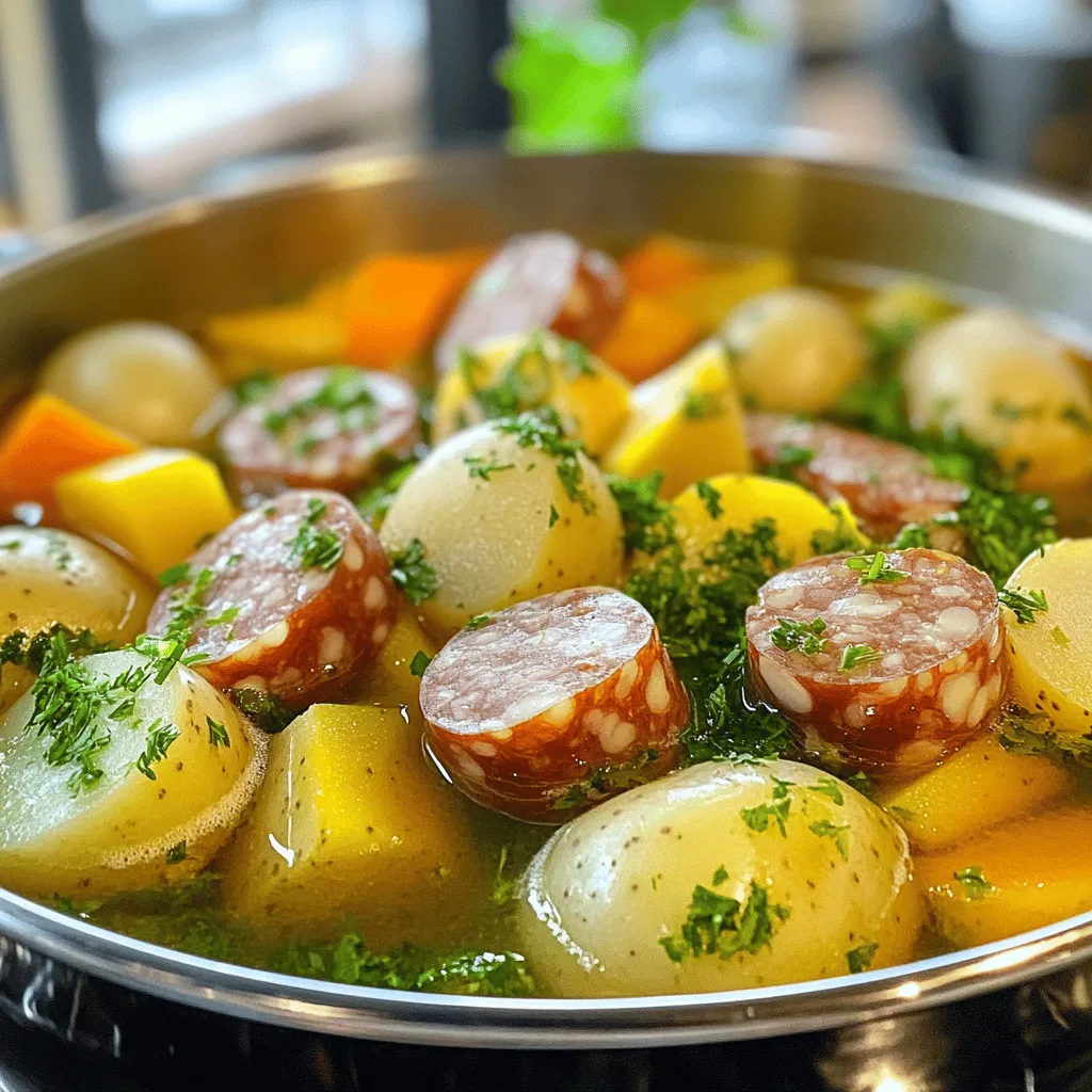 Für eine leckere Wurst-Suppe braucht man einfache, aber gute Zutaten. Die Basis bilden frische Würste. Ich empfehle Bratwürste. Sie haben viel Geschmack. Man kann auch andere Sorten wählen. Achte darauf, dass sie gut gewürzt sind.
