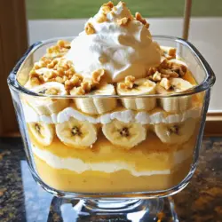 Für den besten Bananenpudding benötigst du einige einfache Zutaten. Diese Zutaten bilden die Grundlage für den cremigen und köstlichen Pudding. Hier sind die Hauptzutaten: - 4 reife Bananen, in Scheiben geschnitten - 240 g Zucker (1 Tasse) - 40 g Mehl (1/3 Tasse) - 1/4 Teelöffel Salz - 650 ml Vollmilch (2 3/4 Tassen) - 3 große Eigelbe - 1 Teelöffel Vanilleextrakt - 1 Esslöffel Butter - 1 Packung (311 g) Vanillewaffeln (11 oz) - Schlagsahne (zum Garnieren) - Gehackte Walnüsse oder Pekannüsse (zum Bestreuen, optional) Diese Zutaten sind leicht zu finden und machen den Pudding besonders lecker. Die Qualität der Zutaten macht einen großen Unterschied. Ich empfehle, frische und reife Bananen zu verwenden. Sie geben dem Pudding den besten Geschmack. Bei der Milch solltest du Vollmilch wählen, da sie reichhaltiger ist. Auch die Vanille ist wichtig. Verwende echten Vanilleextrakt und nicht künstlichen. So erhältst du den besten Geschmack. Für die Waffeln sind Vanillewaffeln ideal. Sie fügen eine knusprige Textur hinzu. Manchmal möchte ich etwas Neues ausprobieren. Du kannst deinen Bananenpudding mit verschiedenen Aromen anpassen. Hier sind einige Ideen: - Füge eine Prise Zimt hinzu, um einen warmen Geschmack zu bekommen. - Ersetze einen Teil der Milch durch Kokosmilch für einen tropischen Touch. - Nutze Schokoladenwaffeln statt Vanillewaffeln für einen schokoladigen Bananenpudding. Diese Variationen machen deinen Pudding noch interessanter und leckerer. Du kannst je nach Lust und Laune wählen. Wenn du mehr über das Rezept erfahren möchtest, schaue dir das vollständige Rezept an. Um die Vanillecreme zu machen, folge diesen einfachen Schritten. Zuerst vermische in einem mittelgroßen Topf Zucker, Mehl und Salz gut. Das ist wichtig, damit die Mischung gleichmäßig ist. Dann füge langsam die Vollmilch hinzu und rühre ständig. Achte darauf, dass keine Klumpen entstehen. Koche die Mischung bei mittlerer Hitze. Rühre weiter, bis sie dick wird und Blasen wirft. Das dauert etwa 8 bis 10 Minuten. In einer separaten Schüssel verquirle die Eigelbe gut. Wenn die Milchmischung dick genug ist, nimm etwas davon und rühre es vorsichtig in die Eigelbe. Das nennt man temperieren. Jetzt gebe die temperierte Mischung zurück in den Topf. Koche weiter für 2 bis 3 Minuten und rühre dabei ständig. Nimm den Topf vom Herd. Rühre den Vanilleextrakt und die Butter ein, bis alles glatt ist. Jetzt kommt der spaßige Teil: das Schichten! Nimm ein großes Serviergericht oder einzelne Becher. Beginne mit einer Schicht der Vanillewaffeln. Lege dann eine Schicht der geschnittenen Bananen darauf. Danach kommt eine Schicht Vanillecreme. Wiederhole diesen Vorgang, bis alle Zutaten aufgebraucht sind. Achte darauf, dass die oberste Schicht die Vanillecreme ist. Um den besten Bananenpudding zu machen, lasse ihn mindestens 4 Stunden im Kühlschrank ruhen. Idealerweise lässt man ihn über Nacht. So verbinden sich die Aromen gut. Vor dem Servieren kannst du den Pudding mit Schlagsahne garnieren. Ein paar gehackte Walnüsse oder Pekannüsse oben drauf geben einen tollen Crunch. Wenn du die Schritte befolgst, wirst du einen himmlischen Bananenpudding haben. Für die genauen Mengen und Details schau dir das Full Recipe an. Einen leckeren Bananenpudding zu machen ist einfach, aber einige Fehler sind häufig. Hier sind einige, die Sie vermeiden sollten: - Verwenden Sie reife Bananen. Überreife oder grüne Bananen verändern den Geschmack. - Rühren Sie die Mischung ständig, während sie kocht. So verhindern Sie Klumpen. - Temperieren Sie die Eigelbe. Fügen Sie langsam die heiße Mischung hinzu, bevor Sie sie zurück in den Topf geben. Es gibt viele Möglichkeiten, den Bananenpudding noch besser zu machen. Hier sind einige Geheimtipps: - Fügen Sie eine Prise Zimt oder Muskatnuss hinzu. Diese Gewürze bringen Wärme in den Geschmack. - Verwenden Sie frische Vanilleschoten anstelle von Vanilleextrakt. Das sorgt für einen intensiveren Geschmack. - Experimentieren Sie mit verschiedenen Nüssen. Gehackte Walnüsse oder Pekannüsse geben einen tollen Crunch. Die richtige Konsistenz macht den Pudding perfekt. Hier sind einige Tipps: - Kochen Sie die Mischung lange genug, bis sie dick wird. Sie sollte Blasen werfen. - Wenn der Pudding zu dick ist, fügen Sie etwas mehr Milch hinzu und rühren gut um. - Lassen Sie den Pudding im Kühlschrank ruhen. So setzen sich die Aromen gut durch. Für das vollständige Rezept, schauen Sie sich die [Full Recipe] an. {{image_4}} Bananenpudding ist ein großer Hit! Ich liebe es, mit verschiedenen Varianten zu experimentieren. Hier sind einige Ideen. Um einen Schokoladen-Bananenpudding zu machen, füge einfach Kakaopulver hinzu. Du kannst etwa 30 g Kakaopulver in die Mischung geben, wenn du die Milch hinzufügst. Das gibt dem Pudding einen tollen Schokoladengeschmack. Schichte die Schokoladencreme mit Bananen und Waffeln. Die Kombination aus Banane und Schokolade ist einfach köstlich! Für eine vegane Version verwende Pflanzenmilch und pflanzliche Butter. Anstelle von Eigelb kannst du Maisstärke verwenden, um die Creme zu binden. Mische 60 g Maisstärke mit etwas Pflanzenmilch und füge es zur Mischung hinzu, bevor du sie erhitzt. Nutze vegane Waffeln, um die Schichten zu bilden. So bleibt der Pudding vegan und lecker! Um einen glutenfreien Bananenpudding zu machen, tausche die Waffeln gegen glutenfreie Waffeln oder Kekse aus. Achte darauf, dass alle Zutaten glutenfrei sind. Du kannst auch Mandelmehl oder Kokosmehl anstelle von Weizenmehl verwenden. Achte darauf, dass du die richtige Menge nimmst, damit die Konsistenz stimmt. So wird dein Bananenpudding für alle genießbar! Um deinen Bananenpudding frisch zu halten, lagere ihn in einem luftdichten Behälter. Dies schützt ihn vor Gerüchen im Kühlschrank. Du kannst auch Frischhaltefolie direkt auf die Oberfläche legen. So verhinderst du, dass sich eine Haut bildet. Im Kühlschrank hält sich der Bananenpudding etwa 3 bis 4 Tage. Achte darauf, dass er gut abgedeckt ist. Nach einigen Tagen könnte die Textur etwas weicher werden, aber der Geschmack bleibt gut. Wenn der Pudding einen unangenehmen Geruch hat oder die Bananen braun und matschig sind, ist er nicht mehr gut. Auch wenn sich Flüssigkeit an der Oberfläche bildet, ist das ein Zeichen für Verderb. Es ist besser, ihn dann wegzuwerfen. Du solltest den Bananenpudding mindestens 4 Stunden kühlen. Am besten lässt du ihn über Nacht im Kühlschrank. So ziehen die Aromen gut ein. Der Pudding wird dann schön fest und cremig. Ja, überreife Bananen sind perfekt für den Pudding! Sie sind süßer und haben mehr Geschmack. Das macht deinen Bananenpudding noch leckerer. Achte darauf, dass sie keine braunen Flecken haben. Eine schöne, goldene Farbe ist ideal. Für die Dekoration kannst du Schlagsahne verwenden. Spritze sie oben auf den Pudding. Füge dann frische Bananenscheiben oder Schokoladenspäne hinzu. Ein paar gehackte Nüsse geben einen tollen Crunch. Du kannst auch essbare Blumen für mehr Farbe nutzen. So wird dein Bananenpudding zum Hingucker! Der Bananenpudding ist einfach und lecker. Wir haben die besten Zutaten und Variationen besprochen. Ich habe gezeigt, wie man die Vanillecreme macht und die Schichten aufbaut. Zudem gab es Tipps, um häufige Fehler zu vermeiden und den Geschmack zu verbessern. Vergessen Sie nicht die Aufbewahrung und wie lange der Pudding frisch bleibt. Nutzen Sie all diese Informationen, um Ihren Bananenpudding perfekt zu machen. Experimentieren Sie mit verschiedenen Variationen für noch mehr Genuss!