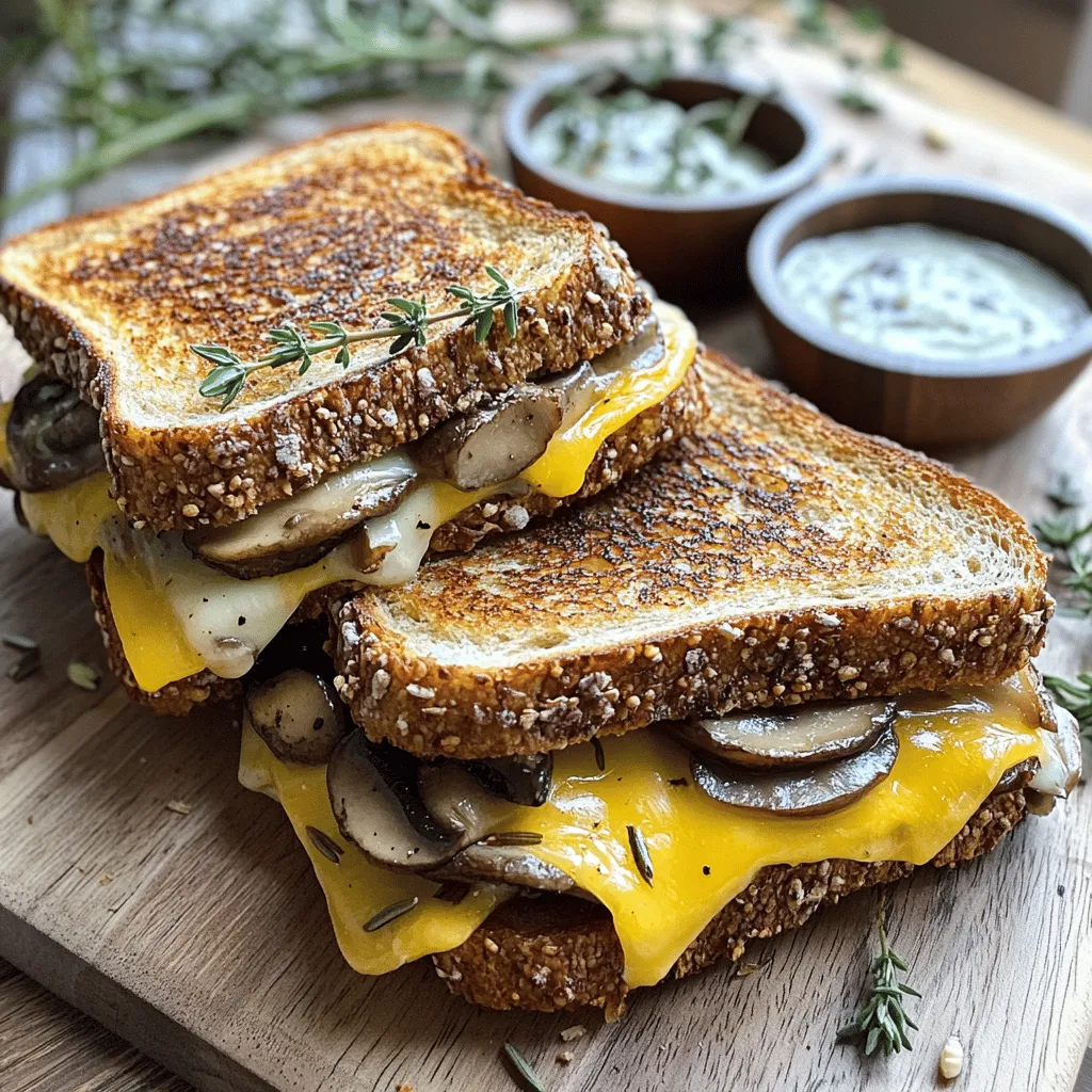 - 4 Scheiben Vollkornbrot - 200 g Braune Champignons, in Scheiben geschnitten - 100 g Käse (z.B. Gouda oder Mozzarella), gerieben