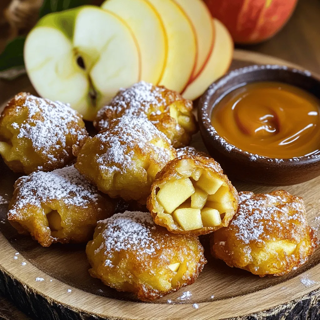 Für die Apfelkräpfchen brauchst du folgende Zutaten: - 2 mittlere Äpfel, geschält, entkernt und gewürfelt (Granny Smith sind ideal) - 1 Tasse Allzweckmehl - 1/4 Tasse Kristallzucker - 1 Teelöffel Backpulver - 1/2 Teelöffel Zimt - 1/4 Teelöffel Muskatnuss - 1/2 Tasse Milch - 1 großes Ei - 1 Teelöffel Vanilleextrakt - 1/4 Tasse brauner Zucker, fest gepackt - Pflanzenöl (zum Frittieren) - Puderzucker (zum Bestäuben) Diese Zutaten machen unsere Apfelkräpfchen besonders lecker. Der Mix aus Äpfeln und Gewürzen gibt jedem Bissen Geschmack. Die Wahl der Äpfel ist wichtig. Verwende festere Sorten wie Granny Smith oder Honeycrisp. Diese Äpfel bleiben beim Frittieren knackig. Achte darauf, dass die Äpfel frisch sind. Sie sollten keine Druckstellen oder Flecken haben. Wenn du süßere Apfelkräpfchen magst, wähle die süßeren Äpfel wie Fuji oder Gala. Wenn du etwas Neues ausprobieren möchtest, gibt es Alternativen. Du kannst Mandelmehl statt Allzweckmehl verwenden. Das macht die Apfelkräpfchen glutenfrei. Statt Milch kann auch Hafermilch genutzt werden. Für zusätzlichen Geschmack kannst du auch Walnüsse oder Rosinen hinzufügen. Denken Sie daran, dass jede Änderung den Geschmack beeinflussen kann. Experimentiere, um deine perfekte Mischung zu finden. Du kannst das gesamte Rezept [Full Recipe] nachlesen, um Schritt für Schritt zu folgen. Zuerst müssen wir die Zutaten vorbereiten. Du brauchst: - 2 mittlere Äpfel, geschält, entkernt und gewürfelt - 1 Tasse Allzweckmehl - 1/4 Tasse Kristallzucker - 1 Teelöffel Backpulver - 1/2 Teelöffel Zimt - 1/4 Teelöffel Muskatnuss - 1/2 Tasse Milch - 1 großes Ei - 1 Teelöffel Vanilleextrakt - 1/4 Tasse brauner Zucker, fest gepackt - Pflanzenöl zum Frittieren - Puderzucker zum Bestäuben Stelle sicher, dass die Äpfel frisch sind. Ich empfehle Granny Smith, weil sie gut schmecken. Jetzt machen wir den Teig. Beginne mit einer Schüssel. Mische das Mehl, den Kristallzucker, das Backpulver, den Zimt und die Muskatnuss. Rühre alles gut um, bis es gleichmäßig aussieht. In einer anderen Schüssel vermische die Milch, das Ei, den Vanilleextrakt und den braunen Zucker. Rühre, bis alles gut vermischt ist. Gieße dann die flüssige Mischung in die trockenen Zutaten. Rühre nur so lange, bis alles gerade vermischt ist. Ein paar Klümpchen sind okay. Hebe nun die gewürfelten Äpfel vorsichtig in den Teig. Der Teig wird dick und stückig sein. Das ist genau richtig! Jetzt kommt der spannende Teil: das Frittieren! Erhitze etwa 5 cm Pflanzenöl in einer tiefen Pfanne oder Frittierkorb auf mittlerer Hitze. Um zu testen, ob das Öl heiß genug ist, gib ein kleines Stück Teig hinein. Es sollte zischen und an die Oberfläche steigen. Benutze einen kleinen Eisportionierer oder einen Esslöffel. Gib Portionen des Teigs vorsichtig in das heiße Öl. Frittiere die Apfelkräpfchen in kleinen Mengen, um Überfüllung zu vermeiden. Frittiere sie etwa 2-3 Minuten auf jeder Seite, bis sie goldbraun sind. Nimm die Apfelkräpfchen mit einer Schaumkelle heraus. Lass sie auf Küchenpapier abtropfen, um überschüssiges Öl zu entfernen. Während sie noch warm sind, bestäube sie mit Puderzucker. Du kannst sie auch mit einem Karamellüberzug servieren, wenn du magst. Wenn du mehr über das Rezept erfahren möchtest, schau dir das [Full Recipe] an. Um perfekte Apfelkräpfchen zu frittieren, ist die Öltiefe wichtig. Verwenden Sie mindestens 5 cm Öl. Dies sorgt für eine gleichmäßige Bräunung. Achten Sie darauf, das Öl vor dem Frittieren gut zu erhitzen. Ein einfacher Trick: Geben Sie einen kleinen Teigklumpen ins Öl. Wenn er aufsteigt und zischt, ist das Öl bereit. Frittieren Sie die Apfelkräpfchen in kleinen Portionen, um Überfüllung zu vermeiden. So bleibt die Temperatur stabil und die Frittierzeit ist optimal. Ein häufiger Fehler ist, den Teig zu stark zu rühren. Dies kann die Frittierkonsistenz stören. Ein paar Klümpchen sind ganz in Ordnung. Auch zu viel Öl kann die Apfelkräpfchen fettig machen. Halten Sie sich an die angegebenen Mengen. Ein weiterer Fehler ist, die Apfelkräpfchen zu lange im Öl zu lassen. Prüfen Sie sie nach 2-3 Minuten. Sobald sie goldbraun sind, sofort herausnehmen und abtropfen lassen. Um die Konsistenz Ihrer Apfelkräpfchen zu verbessern, können Sie die Äpfel vorher leicht anbraten. So geben sie weniger Feuchtigkeit ab. Eine weitere Idee ist, etwas mehr Mehl hinzuzufügen, wenn der Teig zu flüssig ist. Für eine fluffigere Textur können Sie ein zusätzliches Ei verwenden. Experimentieren Sie mit den Zutaten. Es gibt viele Möglichkeiten, die perfekte Konsistenz zu finden. Nutzen Sie die [Full Recipe], um alle Schritte leicht zu befolgen. {{image_4}} Wenn Sie etwas Aufregendes wollen, probieren Sie gefüllte Apfelkräpfchen. Sie können Karamell oder Schokolade hineingeben. Diese Füllungen machen das Dessert noch süßer. Sie können auch Nüsse für einen crunchy Biss hinzufügen. Diese Variationen schmecken großartig und machen die Apfelkräpfchen noch interessanter. Für eine gesündere Version können Sie die Äpfel mit Haferflocken und Zimt mischen. Das gibt einen extra Nährstoffschub. Verwenden Sie Vollkornmehl anstelle von Allzweckmehl. Dies erhöht den Ballaststoffgehalt und macht die Bisse nahrhafter. Sie können auch weniger Zucker verwenden, um den Geschmack zu verbessern, ohne die Süße zu verlieren. Im Herbst können Sie Zimt und Muskatnuss verstärken. Diese Gewürze passen perfekt zu Äpfeln. Sie können auch Kürbispüree hinzufügen, um ein neues Aroma zu schaffen. Im Winter sind Gewürze wie Ingwer und Nelken eine tolle Wahl. Diese bringen wärmere Geschmäcker in Ihre Apfelkräpfchen. Experimentieren Sie mit verschiedenen Aromen und finden Sie Ihre Lieblingskombination! Apfelkräpfchen bleiben frisch, wenn Sie sie richtig lagern. Lassen Sie sie zuerst auf einem Gitter abkühlen. Legen Sie die Apfelkräpfchen dann in einen luftdichten Behälter. Stellen Sie sicher, dass der Behälter nicht zu voll ist. So bleibt die Luft zirkulieren. Lagern Sie sie an einem kühlen, trockenen Ort. Dort halten sie sich für etwa zwei Tage. Wenn Sie Apfelkräpfchen länger aufbewahren möchten, können Sie sie einfrieren. Lassen Sie die Apfelkräpfchen vollständig abkühlen. Legen Sie sie dann in einen gefrierfesten Beutel. Entfernen Sie die Luft aus dem Beutel und verschließen Sie ihn gut. So bleiben die Apfelkräpfchen bis zu drei Monate frisch. Beschriften Sie den Beutel mit dem Datum, damit Sie wissen, wie lange sie schon eingefroren sind. Um die gefrorenen Apfelkräpfchen wieder aufzuwärmen, nehmen Sie sie aus dem Gefrierfach. Lassen Sie sie zuerst im Kühlschrank über Nacht auftauen. Danach können Sie sie im Ofen aufwärmen. Heizen Sie den Ofen auf 180 Grad Celsius vor. Legen Sie die Apfelkräpfchen auf ein Backblech und erwärmen Sie sie für etwa 10 Minuten. So werden sie wieder knusprig und lecker. Alternativ können Sie sie auch in der Mikrowelle aufwärmen, aber sie werden nicht so knusprig. Apfelkräpfchen bleiben frisch für etwa zwei Tage. Bewahre sie in einem luftdichten Behälter auf. So bleiben sie weich und lecker. Wenn du sie länger aufbewahren möchtest, friere sie ein. Achte darauf, sie gut zu verpacken, damit sie keinen Frostgeschmack bekommen. Zum Auftauen lege sie einfach bei Raumtemperatur für eine Stunde. Ja, du kannst Apfelkräpfchen im Ofen backen. Heize den Ofen auf 180 Grad Celsius vor. Lege die Portionen auf ein Backblech. Backe sie etwa 15 bis 20 Minuten, bis sie goldbraun sind. Diese Methode macht sie weniger fettig. Sie werden jedoch nicht ganz so knusprig wie beim Frittieren. Zu Apfelkräpfchen passen viele Beilagen. Eine süße Karamellsauce ist sehr beliebt. Auch Vanilleeis oder Schlagsahne machen sich gut. Für mehr Frische kannst du einen Apfelkompott anbieten. Auch eine kleine Schüssel mit Zimt-Zucker ist eine tolle Ergänzung. So hast du viele Möglichkeiten, um deine Nachspeise zu bereichern. Zusammenfassend haben wir die besten Zutaten für Apfelkräpfchen erforscht. Wir haben gelernt, welche Äpfel ideal sind und welche Alternativen es gibt. Ich habe dir eine einfache Schritt-für-Schritt-Anleitung für die Zubereitung gegeben. Zudem teile ich wichtige Tipps, um Fehler zu vermeiden und die Konsistenz zu verbessern. Das Aufbewahren und die verschiedenen Variationen bringen neuen Spaß. Jetzt liegt es an dir, diese leckeren Apfelkräpfchen auszuprobieren und deine eigenen Kreationen zu entwickeln. Viel Erfolg beim Frittieren!
