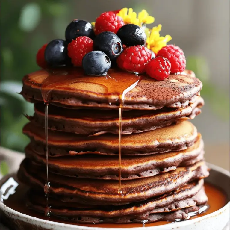 Die Zutaten für Schokoladen-Protein-Pfannkuchen sind einfach. Sie sind gesund und lecker. Hier ist die Liste: - 1 Tasse Haferflocken - 1 reife Banane - 2 Esslöffel ungesüßtes Kakaopulver - 1 Messlöffel Schokoladen-Protein-Pulver (pflanzlich oder Molke) - 1 Tasse Mandelmilch (oder Milch nach Wahl) - 1 Teelöffel Backpulver - 1 Teelöffel Vanilleextrakt - Eine Prise Salz - Kochspray oder Kokosöl für die Pfanne Jede Zutat bringt einen besonderen Geschmack mit. Haferflocken geben den Pfannkuchen einen guten Biss. Die Banane sorgt für eine natürliche Süße. Kakaopulver und Schokoladen-Protein-Pulver machen sie schokoladig und proteinreich. Mandelmilch sorgt für eine cremige Textur. Backpulver hilft den Pfannkuchen, schön fluffig zu werden. Vergiss nicht, dass du mit den Zutaten spielen kannst. Du kannst die Banane durch Äpfel ersetzen oder andere pflanzliche Milch verwenden. Das macht das Rezept vielseitig. Du findest die vollständige Zubereitung im Full Recipe. Gib die Zutaten in einen Mixer. Du benötigst Haferflocken, eine reife Banane, Kakaopulver, Schokoladen-Protein-Pulver, Mandelmilch, Backpulver, Vanilleextrakt und Salz. Mixe alles gut. Achte darauf, dass der Teig glatt ist. Lass den Teig dann etwa fünf Minuten ruhen. So wird er dicker und bleibt fluffig. Heize eine Pfanne bei mittlerer Hitze vor. Fette die Pfanne leicht mit Kochspray oder Kokosöl ein. Gieße etwa 1/4 Tasse des Teigs in die Pfanne. Brate die Pfannkuchen für zwei bis drei Minuten. Du siehst, wie kleine Bläschen auf der Oberfläche erscheinen. Wende die Pfannkuchen und brate sie für weitere zwei bis drei Minuten. Sie sollten goldbraun sein. Wiederhole diesen Vorgang mit dem restlichen Teig. Fette die Pfanne nach Bedarf nach. Serviere die Pfannkuchen warm. Du kannst sie mit frischen Beeren, Honig oder Ahornsirup garnieren. Eine Prise Kakaopulver macht sie noch schokoladiger. Um die perfekte Konsistenz für deine Schokoladen-Protein-Pfannkuchen zu erreichen, ist es wichtig, den Teig richtig ruhen zu lassen. Nach dem Mixen lasse den Teig mindestens fünf Minuten stehen. So kann er dicker werden und die Pfannkuchen werden fluffiger. Die optimale Temperatur der Pfanne ist ebenfalls entscheidend. Stelle deine Pfanne auf mittlere Hitze. Wenn die Pfanne zu heiß ist, verbrennen die Pfannkuchen außen, während sie innen noch roh sind. Ein einfacher Test: Gib ein paar Tropfen Wasser in die Pfanne. Wenn sie zischen und sofort verdampfen, ist sie bereit. Gesunde Toppings machen deine Pfannkuchen noch besser. Frische Beeren sind eine großartige Wahl. Sie bringen Farbe und Vitamine mit. Auch ein Klecks griechischer Joghurt macht die Pfannkuchen cremiger. Honig oder Ahornsirup sind perfekte Süßungsmittel. Zusätzliche Aromen kannst du leicht hinzufügen. Probiere, etwas Erdnussbutter oder Mandelbutter darüber zu geben. Ein Hauch von Zimt kann auch den Geschmack aufpeppen. Für Schokoladenliebhaber füge mehr Kakaopulver hinzu. Du kannst die Rezeptur ganz einfach abwandeln. Versuche, die Haferflocken durch Mandelmehl zu ersetzen, um eine glutenfreie Option zu schaffen. Auch die Banane kannst du durch Apfelmus ersetzen, wenn du das magst. Der Austausch von Zutaten ist einfach. Nutze Kokosmilch anstelle von Mandelmilch für einen anderen Geschmack. Wenn du kein Schokoladen-Protein-Pulver hast, probiere Vanille-Protein-Pulver. So bleibt der Protein-Gehalt hoch, und du erhältst immer noch leckere Pfannkuchen. {{image_4}} Schokoladen-Protein-Pfannkuchen sind lecker und nahrhaft. Eine Portion hat etwa: - Kalorien: 250 - Fett: 7 g - Kohlenhydrate: 35 g - Eiweiß: 12 g Diese Werte können je nach den genauen Zutaten leicht variieren. Du kannst mehr Protein hinzufügen, wenn du das möchtest. Protein-Pfannkuchen bieten viele Vorteile. Sie unterstützen den Muskelaufbau und helfen dir, dich länger satt zu fühlen. Für alle, die aktiv sind, sind sie eine gute Wahl zum Frühstück. Die Zutaten in diesem Rezept sind ebenfalls gesund. Hier sind einige Nährstoffe, die sie bieten: - Haferflocken: Sie liefern Ballaststoffe und helfen bei der Verdauung. - Bananen: Sie sind reich an Kalium und geben Energie. - Kakaopulver: Es enthält Antioxidantien und unterstützt die Herzgesundheit. - Schokoladen-Protein-Pulver: Es hilft beim Muskelaufbau und der Regeneration. Diese Pfannkuchen sind nicht nur schmackhaft, sondern auch eine gesunde Wahl für jeden Tag. Du kannst die Nährstoffe anpassen, um deine Ziele zu erreichen. Es ist einfach, mehr zu lernen, indem du das [Full Recipe] ausprobierst. Wenn du Pfannkuchen übrig hast, lagere sie richtig. Du kannst sie im Kühlschrank oder im Gefrierschrank aufbewahren. - Kühlschrank: Lege die Pfannkuchen in einen luftdichten Behälter. Sie bleiben frisch für 3 bis 4 Tage. - Gefrierschrank: Wickele die Pfannkuchen in Frischhaltefolie oder lege sie in einen Gefrierbeutel. Sie halten bis zu 3 Monate. Die Wahl des Lagerorts hängt von deiner Planung ab. Wenn du die Pfannkuchen bald essen möchtest, ist der Kühlschrank ideal. Für eine längere Haltbarkeit ist der Gefrierschrank die bessere Wahl. Das Aufwärmen der Pfannkuchen ist einfach. Du kannst sie in der Mikrowelle oder in der Pfanne erwärmen. - Mikrowelle: Lege einen Pfannkuchen auf einen Teller. Erwärme ihn bei mittlerer Leistung für 20 bis 30 Sekunden. Überprüfe nach der Zeit, ob er warm genug ist. - Pfanne: Erhitze eine Pfanne bei mittlerer Hitze. Lege die Pfannkuchen für 1 bis 2 Minuten in die Pfanne. Wende sie einmal, um beide Seiten zu erwärmen. Das Aufwärmen bringt den Geschmack zurück. Du kannst auch etwas Kakaopulver oder Sirup hinzufügen, um den Pfannkuchen zu verfeinern. Wenn du das Rezept ausprobieren möchtest, schau dir [Full Recipe] an. Ja, Sie können die Pfannkuchen glutenfrei machen. Verwenden Sie glutenfreie Haferflocken. Diese sind leicht erhältlich in vielen Supermärkten. Achten Sie darauf, dass sie als glutenfrei gekennzeichnet sind. Sie können auch Mandelmehl oder Reisflocken verwenden. Diese Alternativen bieten eine tolle Textur und einen guten Geschmack. Schokoladen-Protein-Pulver finden Sie in vielen Geschäften. Achten Sie auf Marken wie Optimum Nutrition oder MyProtein. Diese Marken bieten gute Qualität und verschiedene Geschmacksrichtungen. Sie können auch lokale Fitnessgeschäfte oder Online-Shops besuchen. Dort gibt es oft interessante Angebote. Wenn Sie die Pfannkuchen süßer mögen, fügen Sie etwas Honig oder Ahornsirup hinzu. Ein Teelöffel reicht oft aus. Sie können auch Süßstoffe wie Stevia oder Agavendicksaft verwenden. Diese Optionen sind gesund und bieten natürliche Süße. Experimentieren Sie mit den Mengen, um Ihre ideale Süße zu finden. Diese Pfannkuchen sind perfekt für Sportler und gesundheitsbewusste Esser. Sie sind reich an Protein und Ballaststoffen. Ideal nach dem Training oder als gesundes Frühstück. Auch Kinder lieben sie! Das Rezept ist einfach und schnell zuzubereiten. Es macht Spaß, sie mit der ganzen Familie zu teilen. Diese einfachen Protein-Pfannkuchen sind schnell gesunde Snacks oder Frühstück. Wir haben die Zutaten aufgelistet und jede Zubereitungsschritte erklärt. Ich hoffe, du findest die Tipps für Konsistenz und Toppings nützlich. Denke daran, dass du das Rezept anpassen kannst. Ob für Sportler oder alle, die gesund essen wollen, diese Pfannkuchen bieten viele Vorteile. Lagere Reste gut und genieße sie später. Probiere es aus und bringe etwas Abwechslung in deine Küche!