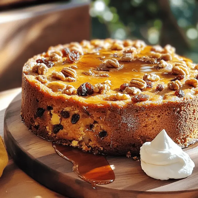 Um einen leckeren Highlander Kuchen zu backen, benötigst du folgende Zutaten: - 1 ½ Tassen Allzweckmehl - 1 Tasse Haferflocken - 1 Tasse brauner Zucker - ½ Tasse ungesalzene Butter, weich - 1 Tasse Buttermilch - 2 große Eier - 1 Teelöffel Backpulver - 1 Teelöffel Natron - ½ Teelöffel Salz - 1 Teelöffel gemahlener Zimt - 1 Tasse gehackte Nüsse (Walnüsse oder Pekannüsse) - 1 Tasse getrocknete Früchte (Rosinen, Cranberries oder Aprikosen) - ¼ Tasse Ahornsirup (zum Beträufeln) Diese Zutaten geben dem Kuchen seine tolle Textur und den besonderen Geschmack. Falls du eine Zutat nicht hast, gibt es Alternativen. Zum Beispiel: - Verwende Mandelmilch statt Buttermilch für eine laktosefreie Version. - Ersetze die Nüsse durch Samen wie Sonnenblumenkerne für eine nussfreie Option. - Nutze Honig anstelle von braunem Zucker, wenn du einen anderen Süßstoff bevorzugst. Diese Alternativen helfen dir, den Kuchen nach deinem Geschmack anzupassen. Die Qualität der Zutaten macht einen großen Unterschied. Hier sind einige Tipps: - Wähle frische und hochwertige Nüsse. Gehackte Walnüsse oder Pekannüsse bringen viel Geschmack. - Achte darauf, dass die getrockneten Früchte ohne Zuckerzusatz sind. So bleibt der Kuchen gesund. - Verwende Bio-Zutaten, wenn möglich. Sie sind oft geschmackvoller und gesünder. Mit diesen Tipps kannst du sicherstellen, dass dein Highlander Kuchen köstlich wird. Jetzt bist du bereit, das vollständige Rezept auszuprobieren! Um den Highlander Kuchen zuzubereiten, beginne mit der Vorbereitung. Heize deinen Ofen auf 175 °C vor und fette eine runde Kuchenform ein. Ich empfehle, eine 23 cm Form zu verwenden. Das sorgt für die perfekte Höhe des Kuchens. In einer Schüssel vermischst du die Haferflocken mit der Buttermilch. Lass die Mischung 15 Minuten quellen. So werden die Haferflocken schön weich. In einer separaten Schüssel rührst du die weiche Butter und den braunen Zucker cremig. Zuerst sollte die Mischung leicht und luftig sein. Füge dann die Eier nacheinander hinzu. Rühre gut nach jedem Ei, damit sich alles gut verbindet. Danach gibst du die eingeweichten Haferflocken in die Buttermischung. Mische alles ordentlich. In einer weiteren Schüssel vermischst du das Mehl, Backpulver, Natron, Salz und Zimt. Es ist wichtig, die trockenen Zutaten gut zu mischen. Füge die trockenen Zutaten langsam zu den nassen Zutaten hinzu. Rühre vorsichtig, bis alles gerade so vermischt ist. Übermixen ist hier ein häufiger Fehler. Die gehackten Nüsse und die getrockneten Früchte sind die Stars in diesem Rezept. Hebe sie vorsichtig unter den Teig. Das sorgt für einen tollen Geschmack und Textur. Gieße den Teig in die vorbereitete Form. Glätte die Oberfläche mit einem Spatel. Backe den Kuchen für 30-35 Minuten. Um zu prüfen, ob er fertig ist, stecke einen Zahnstocher in die Mitte. Wenn er sauber herauskommt, ist der Kuchen perfekt. Beobachte den Kuchen während des Backens. Jeder Ofen kann etwas anders backen. Wenn der Rand goldbraun wird, ist das ein gutes Zeichen. Lass den Kuchen nach dem Backen 10 Minuten in der Form abkühlen. Danach kannst du ihn auf ein Kuchengitter legen. Ein letzter Tipp: Beträufle den warmen Kuchen mit Ahornsirup. Das gibt einen extra Kick an Geschmack. Jetzt ist dein Highlander Kuchen bereit, serviert zu werden! Beim Backen des Highlander Kuchens gibt es einige häufige Fehler. Ein Fehler ist das Übermixen des Teigs. Dies macht den Kuchen zäh und weniger fluffig. Mische die Zutaten nur so lange, bis sie gerade verbunden sind. Ein weiterer Fehler ist das falsche Messen der Zutaten. Verwende eine Küchenwaage oder Messbecher für Genauigkeit. Dies hilft, die besten Ergebnisse zu erzielen. Schließlich kann das Backen zu kurz oder zu lang sein. Überprüfe den Kuchen nach 30 Minuten mit einem Zahnstocher. Wenn er sauber herauskommt, ist der Kuchen fertig. Du kannst den Highlander Kuchen leicht anpassen. Probier verschiedene Nüsse wie Mandeln oder Haselnüsse. Auch Schokoladenstückchen sind eine tolle Ergänzung. Für mehr Fruchtigkeit füge frische Äpfel oder Birnen hinzu. Diese machen den Kuchen saftiger und geben zusätzlichen Geschmack. Wenn du es gerne süßer magst, erhöhe die Menge an braunem Zucker. Du kannst auch andere Gewürze wie Muskatnuss oder Ingwer verwenden. Behandle den Teig mit Sorgfalt. Wenn du die trockenen Zutaten hinzufügst, mache dies in kleinen Mengen. So vermeidest du Klumpen und sorgst für eine gleichmäßige Verteilung. Achte darauf, die Zutaten bei Raumtemperatur zu verwenden. Dies hilft, alles gut zu vermischen. Lass den Kuchen nach dem Backen etwas abkühlen, bevor du ihn servierst. Dies macht das Schneiden einfacher und der Kuchen bleibt schöner. Für eine besondere Note, beträufle den Kuchen mit Ahornsirup, bevor du ihn schneidest. Das gibt einen extra süßen Kick. Du findest das vollständige Rezept für den Highlander Kuchen oben im Artikel. {{image_4}} Um eine vegane Version des Highlander Kuchens zu machen, tauschen Sie die Eier und die Butter aus. Verwenden Sie stattdessen Apfelmus oder Bananenpüree für die Eier. Für die Butter können Sie Kokosöl oder vegane Margarine nutzen. Dies hält den Kuchen feucht und lecker. Achten Sie darauf, pflanzliche Milch wie Mandel- oder Hafermilch zu verwenden. Diese Alternativen sind einfach zu finden und führen zu einem köstlichen Ergebnis. Wenn Sie glutenfrei backen möchten, ersetzen Sie das Allzweckmehl. Nutzen Sie stattdessen eine glutenfreie Mehlmischung. Diese Mischung gibt dem Kuchen die gleiche Textur. Auch Haferflocken können glutenfrei sein. Achten Sie darauf, dass sie als glutenfrei gekennzeichnet sind. So wird Ihr Highlander Kuchen für alle genießbar. Es gibt viele leckere Geschmacksvariationen, die Sie ausprobieren können. Fügen Sie Schokoladenstückchen oder Kakaopulver hinzu, um einen schokoladigen Kuchen zu kreieren. Zimt und Muskatnuss bringen zusätzliche Wärme. Für einen fruchtigen Touch können Sie frische Beeren oder Äpfel verwenden. Diese Variationen machen den Kuchen spannend und einzigartig. Wenn Sie mehr Ideen wollen, schauen Sie sich das [Full Recipe] an. Um den Highlander Kuchen frisch zu halten, lagern Sie ihn an einem kühlen, trockenen Ort. Ein luftdichter Behälter ist ideal. So bleibt der Kuchen saftig und lecker. Vermeiden Sie direkte Sonneneinstrahlung, da dies den Kuchen austrocknen kann. Der Highlander Kuchen hält sich bei richtiger Lagerung etwa 3 bis 5 Tage. Wenn Sie die Haltbarkeit verlängern möchten, können Sie ihn im Kühlschrank aufbewahren. Wickeln Sie ihn gut ein, um die Feuchtigkeit zu halten. Sie können auch kleine Stücke in Frischhaltefolie einwickeln, um sie einzeln zu genießen. Um den Highlander Kuchen einzufrieren, lassen Sie ihn zuerst vollständig abkühlen. Schneiden Sie den Kuchen in Stücke oder lassen Sie ihn ganz. Wickeln Sie ihn fest in Frischhaltefolie und dann in Alufolie. So schützt die Folie vor Frost. Der Kuchen kann bis zu 3 Monate im Gefrierfach bleiben. Zum Auftauen einfach über Nacht im Kühlschrank lassen. So bleibt der Geschmack frisch und köstlich. Der Highlander Kuchen bleibt frisch für etwa fünf Tage. Bewahre ihn in einem luftdichten Behälter auf. So bleibt er saftig und lecker. Du kannst ihn auch in Scheiben schneiden und einzeln lagern. Achte darauf, dass die Stücke nicht austrocknen. Ja, du kannst den Kuchen im Voraus machen. Backe ihn einfach einen Tag vorher. Lasse ihn vollständig abkühlen und lege ihn dann in den Kühlschrank. So kannst du ihn später einfach servieren. Er schmeckt oft sogar besser, wenn die Aromen Zeit zum Vermischen haben. Du kannst Highlander Kuchen in vielen Bäckereien finden, besonders in spezialisierten Geschäften. Einige Cafés bieten ihn auch an. Wenn du online bestellen möchtest, suche nach lokalen Bäckereien oder spezialisierten Lieferdiensten. Manchmal bieten sie auch die Möglichkeit, den Kuchen frisch zu dir nach Hause zu liefern. Der Highlander Kuchen ist ein leckerer und vielseitiger Genuss. In diesem Blog habe ich die besten Zutaten und Alternativen vorgestellt. Du hast erfahren, wie du den perfekten Teig machst und häufige Fehler vermeidest. Zudem gab es Tipps, wie du Variationen gestalten und den Kuchen richtig lagern kannst. Nutze diese Informationen, um deinen Highlander Kuchen zu perfektionieren. Lass deine Kreativität sprießen und genieße jeden Bissen!