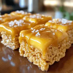 - 3 Esslöffel ungesalzene Butter - 1 Tasse Dulce de Leche - 4 Tassen Marshmallows - 6 Tassen Rice Krispies Frühstückszerealien - Eine Prise Meersalz - 1/2 Teelöffel Vanilleextrakt - Optional: Flaky Meersalz zum Bestreuen Die Hauptzutaten bilden die Basis für die leckeren Rice Krispie Treats. Ich liebe die Kombination aus Butter, Dulce de Leche und Marshmallows. Diese Zutaten sorgen für einen süßen, buttrigen Geschmack. Die ungesalzene Butter ist wichtig, da wir die braune Butter zubereiten. Wenn die Butter schmelzen und goldbraun werden, entwickelt sie ein nussiges Aroma. Das Dulce de Leche verleiht den Treats eine cremige Süße. Die Marshmallows sorgen für die typische zähe Textur. Die weiteren Zutaten sind ebenso wichtig. Die Rice Krispies bringen den Crunch. Eine Prise Meersalz hebt die Süße hervor. Der Vanilleextrakt fügt einen tollen Geschmack hinzu. Wenn du magst, kannst du noch etwas flaky Meersalz darüber streuen. Das gibt einen schönen Kontrast. Für das vollständige Rezept, schau dir den Abschnitt "Full Recipe" an. Dort findest du alle Details, die du brauchst, um diese köstlichen Treats zuzubereiten. Zuerst schmelze die ungesalzene Butter in einem großen Kochtopf bei mittlerer Hitze. Achte darauf, dass du die Butter oft umrührst. Nach etwa 5-7 Minuten wird die Butter goldbraun. Sie wird auch ein nussiges Aroma entwickeln. Achte darauf, dass sie nicht anbrennt, denn verbrannte Butter schmeckt bitter. Das ist der erste Schritt, um den perfekten Geschmack zu erreichen. Jetzt senke die Hitze auf mittlere bis niedrige Stufe. Füge das Dulce de Leche zur braunen Butter hinzu und rühre gut um. Es sollte sich gleichmäßig mit der Butter verbinden. Danach kommen die Marshmallows dazu. Rühre weiter, bis die Marshmallows vollständig geschmolzen sind. Dies dauert etwa 3-5 Minuten. Du willst eine glatte und cremige Masse haben. Nehme den Kochtopf vom Herd. Jetzt ist es Zeit für die Rice Krispies. Hebe sie gleichmäßig unter die Marshmallow-Mischung. Achte darauf, dass alle Zerealien gut überzogen sind. Dies sorgt für den perfekten Crunch in deinen Treats. Mische alles gut, bis die Rice Krispies gleichmäßig verteilt sind. Dann kannst du mit dem nächsten Schritt fortfahren. Um die perfekte Konsistenz für deine Rice Krispie Treats zu erhalten, achte auf das richtige Verhältnis von Marshmallows und Rice Krispies. Verwende vier Tassen Marshmallows für jede sechs Tassen Rice Krispies. Diese Menge sorgt für eine gute Bindung und einen tollen Geschmack. Drücke die Masse gleichmäßig in die Form. So bleiben die Treats fest und brechen nicht leicht. Es gibt viele Möglichkeiten, um die Mischung zu aromatisieren. Du kannst Zimt oder Kakaopulver hinzufügen, um einen neuen Geschmack zu kreieren. Wenn du eine Alternative zu Dulce de Leche suchst, probiere Erdnussbutter oder Schokoladensoße. Diese Optionen geben einen neuen Twist und machen die Treats besonders. Die besten Werkzeuge für eine einfache Zubereitung sind ein großer Kochtopf, ein Spatel und ein Backblech. Ein Gummispatel hilft, die Masse gut zu mischen und gleichmäßig zu drücken. Um die Reinigung nach dem Kochen zu erleichtern, lege das Backblech mit Backpapier aus. So klebt nichts fest und du sparst Zeit beim Abwasch. {{image_4}} Es gibt viele Wege, Brown Butter Dulce de Leche Rice Krispie Treats zu variieren. Eine einfache Idee ist, gehackte Nüsse hinzuzufügen. Walnüsse oder Mandeln geben einen tollen Crunch. Sie passen gut zu der süßen Mischung. Eine andere tolle Option ist, Schokoladenstückchen oder Erdnussbutter hinzuzufügen. Schokoladenstückchen schmelzen leicht und machen die Treats noch besser. Erdnussbutter bringt einen tollen Geschmack und eine cremige Textur. Du kannst auch saisonale Aromen in deine Treats einbringen. Kürbis ist perfekt für den Herbst. Füge einfach etwas Kürbispüree und Gewürze hinzu. Pfefferminz ist eine tolle Idee für die Winterzeit. Pfefferminzextrakt sorgt für einen frischen Geschmack. Dekoration macht auch einen großen Unterschied. Verwende festliche Dekoration für besondere Anlässe. Bunte Streusel oder Schokolade setzen einen schönen Akzent. Wenn du gesunde Alternativen suchst, probiere glutenfreie Rice Krispies. Diese sind leicht zu finden und schmecken gut. Sie machen deine Treats für alle zugänglich. Du kannst auch Dulce de Leche durch ungesüßte Optionen ersetzen. Zum Beispiel kannst du ungesüßtes Apfelmus verwenden. Das gibt einen anderen, aber leckeren Geschmack. Für das Full Recipe schaue dir die komplette Anleitung an. Um die Frische deiner Rice Krispie Treats zu bewahren, lagere sie richtig. Halte sie an einem kühlen, trockenen Ort. Wärme und Feuchtigkeit können die Textur verändern. Verwende luftdichte Behälter, um sie vor Luft und Feuchtigkeit zu schützen. So bleiben sie länger lecker und knackig. Die Rice Krispie Treats bleiben etwa eine Woche frisch, wenn du sie gut lagerst. Überprüfe sie regelmäßig. Anzeichen für Verderb sind eine trockene oder krümelige Oberfläche. Wenn sie hart oder brüchig werden, ist es Zeit, sie wegzuwerfen. Frische Treats schmecken am besten. Wenn du mehr Treats machen möchtest, kannst du sie einfrieren. Schneide die Treats in Stücke und lege sie in luftdichte Behälter oder einen Gefrierbeutel. Achte darauf, die Luft so gut wie möglich herauszudrücken. Um sie aufzutauen, lasse sie einfach bei Raumtemperatur stehen. Du kannst sie auch kurz in die Mikrowelle legen, um sie wieder weich zu machen. So hast du immer einen süßen Snack bereit! Um braune Butter herzustellen, folge diesen einfachen Schritten: 1. Butter schmelzen: Nimm einen großen Kochtopf und lege ihn auf mittlere Hitze. Gib 3 Esslöffel ungesalzene Butter hinein. 2. Beobachte die Farbe: Wenn die Butter schmilzt, achte genau auf die Farbe. Nach etwa 5-7 Minuten wird sie goldbraun. 3. Aromatisches Ergebnis: Du wirst ein nussiges Aroma wahrnehmen. Das zeigt, dass die Butter gut ist. 4. Nicht anbrennen lassen: Behalte die Butter im Auge. Wenn sie zu dunkel wird, schmeckt sie bitter. Braune Butter bringt einen tollen Geschmack in deine Desserts. Sie ist ein wichtiger Teil unseres Brown Butter Dulce de Leche Rice Krispie Treats Rezepts. Ja, du kannst Rice Krispie Treats im Voraus zubereiten. Hier sind einige Tipps für eine einfache Vorbereitung: - Frühzeitig machen: Du kannst die Treats bis zu zwei Tage im Voraus herstellen. Das spart Zeit. - Luftdicht lagern: Bewahre sie in einem luftdichten Behälter auf. So bleiben sie frisch. - Kühlen hilft: Du kannst sie im Kühlschrank aufbewahren, um die Frische zu verlängern. Wenn du sie im Voraus machst, kannst du sie auch für eine Party oder einen besonderen Anlass nutzen. Diese Rice Krispie Treats sind größtenteils für viele diätetische Bedürfnisse geeignet: - Glutenfrei: Verwende glutenfreie Rice Krispies. So können auch glutenempfindliche Personen genießen. - Milchoptionen: Für eine laktosefreie Version kannst du laktosefreie Butter und Dulce de Leche verwenden. - Zuckeralternativen: Du kannst auch Zuckeralternativen verwenden, wenn du Zucker vermeiden möchtest. Diese Optionen helfen, dass noch mehr Menschen in den Genuss dieser leckeren Treats kommen können. Brown Butter Dulce de Leche Rice Krispie Treats sind einfach und lecker. Wir haben die Hauptzutaten, wie ungesalzene Butter und Dulce de Leche, sowie die Zubereitungsschritte besprochen. Tipps helfen, die perfekte Konsistenz zu erreichen und die Treats zu variieren. Denken Sie daran, diese Snacks richtig zu lagern, um ihre Frische zu bewahren. Mit diesen einfachen Anleitungen und Variationen wird jeder Biss ein Genuss. Probieren Sie es aus und lassen Sie Ihrer Kreativität freien Lauf!