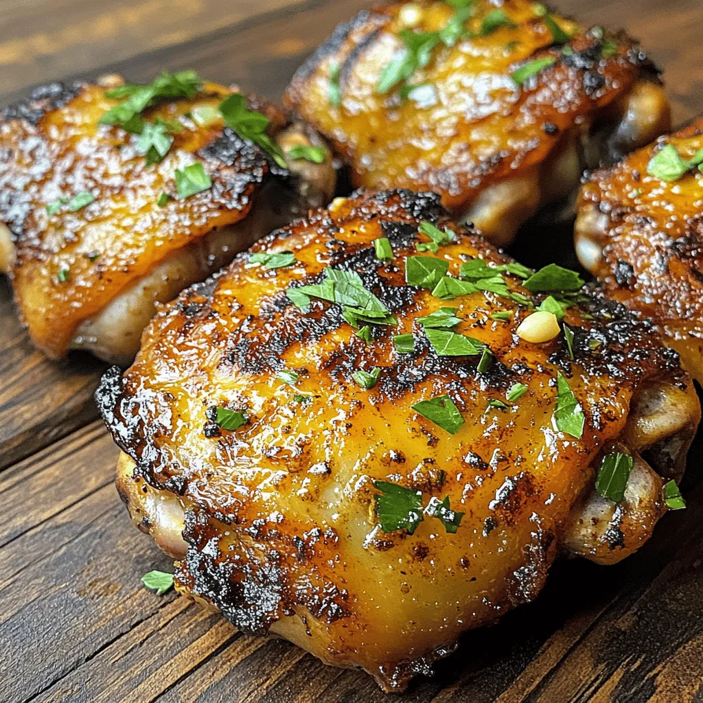 - 4 Hähnchenschenkel mit Knochen und Haut - 60 ml Olivenöl - 1 Esslöffel frischer Limettensaft - 4 Knoblauchzehen, fein gehackt - 2 Teelöffel gemahlener Kreuzkümmel - 2 Teelöffel Paprika - 1 Teelöffel getrockneter Oregano - 1 Teelöffel schwarzer Pfeffer - 1 Teelöffel Salz - 1/2 Teelöffel Cayennepfeffer (optional) - Frischer Koriander, gehackt (zum Garnieren) Die Hauptzutaten sind einfach zu finden. Hähnchenschenkel geben viel Geschmack. Sie sind saftig und perfekt für den Grill. Olivenöl sorgt für eine gute Marinade und hilft beim Grillen. Limettensaft bringt Frische und Balance. Knoblauch und Gewürze runden den Geschmack ab. Neben den Hauptzutaten können Sie auch andere Gewürze verwenden. Paprika gibt eine schöne Farbe und etwas Süße. Oregano bringt ein wenig Kräuteraroma. Cayennepfeffer fügt eine scharfe Note hinzu, wenn Sie es mögen. Experimentieren Sie mit Gewürzen, um Ihren eigenen Geschmack zu finden. Wählen Sie frische Zutaten für das beste Ergebnis. Achten Sie auf die Hähnchenschenkel. Sie sollten fest und rosa sein. Vermeiden Sie verfärbte oder glitschige Stücke. Kaufen Sie frisches Gemüse, wie Limetten und Koriander. Diese sorgen für Geschmack und eine schöne Präsentation. Besuchen Sie lokale Märkte für die besten Zutaten. Frische macht den Unterschied. Für das vollständige Rezept, schauen Sie sich das Full Recipe an. Um die Marinade zu machen, nimm eine große Schüssel. Füge 60 ml Olivenöl hinzu. Gib dann 1 Esslöffel frischen Limettensaft dazu. Jetzt kommen 4 fein gehackte Knoblauchzehen. Füge 2 Teelöffel gemahlenen Kreuzkümmel und 2 Teelöffel Paprika hinzu. Danach gib 1 Teelöffel getrockneten Oregano, 1 Teelöffel schwarzen Pfeffer und 1 Teelöffel Salz hinein. Wenn du es scharf magst, füge 1/2 Teelöffel Cayennepfeffer hinzu. Mische alles gut, bis es schön vermischt ist. Diese Marinade wird dem Hähnchen viel Geschmack geben. Nimm 4 Hähnchenschenkel mit Knochen und Haut. Lege sie in einen wiederverschließbaren Beutel oder eine flache Schale. Gieße die Marinade darüber. Achte darauf, dass jedes Stück gut überzogen ist. Schließe den Beutel oder decke die Schale ab. Stelle das Ganze für mindestens 2 Stunden in den Kühlschrank. Am besten lässt du das Hähnchen über Nacht marinieren. So wird es noch aromatischer. Heize deinen Grill auf mittelhohe Hitze vor. Wenn du einen Holzkohlegrill verwendest, lass die Kohlen glühen. Nimm die Hähnchenschenkel aus der Marinade. Lass die überschüssige Marinade abtropfen und entsorge sie. Lege die Hähnchenschenkel mit der Hautseite nach unten auf den Grill. Grill sie 6-8 Minuten, bis die Haut knusprig ist. Wende das Hähnchen und reduziere die Hitze. Grill es weitere 15-20 Minuten, bis die Innentemperatur 75°C erreicht. Lass das Hähnchen nach dem Grillen 5 Minuten ruhen. Garniere es mit frischem Koriander. Das ist das Geheimnis für saftiges und leckeres peruanisches Grillhähnchen. Für die vollständige Anleitung schau dir das [Full Recipe] an. Um das beste Grillhähnchen zu machen, ist die Temperatur wichtig. Heizen Sie Ihren Grill auf mittelhohe Hitze vor. Für Holzkohlegrills sollten die Kohlen glühen. Bei Gasgrills stellen Sie die Temperatur auf etwa 200 °C ein. Diese Hitze sorgt dafür, dass die Haut knusprig wird. Gleichzeitig gart das Hähnchen innen schön saftig. Wenn das Hähnchen anbrennt, bleiben Sie ruhig. Überprüfen Sie zuerst die Grilltemperatur. Zu hohe Hitze kann das Hähnchen verbrennen. Reduzieren Sie die Hitze oder stellen Sie das Hähnchen auf eine kühlere Stelle vom Grill. Wenn das Hähnchen schon schwarze Stellen hat, können Sie die angebrannten Teile vorsichtig abschneiden. Seien Sie schnell, damit das Hähnchen nicht weiter verbrennt. Beilagen ergänzen das Grillhähnchen perfekt. Machen Sie dazu einen frischen Salat mit Tomaten, Gurken und Avocado. Ein einfacher Limettendressing passt gut dazu. Auch gegrilltes Gemüse ist eine gute Wahl. Denken Sie an Paprika, Zucchini und Auberginen. Diese können leicht mit Olivenöl und Gewürzen mariniert werden. Servieren Sie die Beilagen warm oder kalt, je nach Vorliebe. Für das volle Geschmackserlebnis, schauen Sie sich das [Full Recipe] an. {{image_4}} Es gibt viele Wege, das Grillhähnchen zu marinieren. Du kannst verschiedene Geschmäcker ausprobieren. Eine tolle Marinade ist mit Joghurt, Zitrone und Koriander. Diese Mischung macht das Hähnchen sehr zart. Du kannst auch Sojasauce, Ingwer und Honig verwenden. Das gibt dem Hähnchen eine süßliche Note. Wenn du kein Hähnchen essen möchtest, gibt es leckere Alternativen. Tofu ist eine tolle Wahl. Er nimmt die Aromen der Marinade gut auf. Du kannst auch Gemüse wie Paprika, Zucchini und Auberginen grillen. Diese Gemüse sind voll von Geschmack und machen das Grillessen bunt und gesund. In Peru gibt es viele regionale Varianten des Grillhähnchens. In der Region Arequipa wird das Hähnchen oft mit einer speziellen Rocoto-Sauce gewürzt. Diese Sauce ist scharf und sehr aromatisch. In Lima findest du oft Hähnchen, das mit einer Mischung aus Koriander und Limette mariniert wird. Diese regionalen Unterschiede bringen neue Geschmäcker auf den Grill. Egal, für welche Variante du dich entscheidest, das Grillhähnchen bleibt immer ein Hit. Für das ultimative Rezept kannst du die [Full Recipe] verwenden. Um übrig gebliebenes Grillhähnchen frisch zu halten, legen Sie es in einen luftdichten Behälter. Das Hähnchen sollte abgekühlt sein, bevor Sie es lagern. So vermeiden Sie Kondenswasser, das das Fleisch trocken macht. Sie können das Hähnchen bis zu vier Tage im Kühlschrank aufbewahren. Wenn Sie es länger aufbewahren möchten, frieren Sie es ein. Stellen Sie sicher, dass es gut verpackt ist, um Gefrierbrand zu vermeiden. Beim Aufwärmen ist es wichtig, das Hähnchen nicht auszutrocknen. Verwenden Sie den Ofen oder die Mikrowelle. Bei der Ofen-Methode heizen Sie ihn auf 180 Grad Celsius vor. Wickeln Sie das Hähnchen in Aluminiumfolie, um die Feuchtigkeit zu halten. Erwärmen Sie es etwa 15 Minuten. In der Mikrowelle können Sie es in kurzen Intervallen von 30 Sekunden aufwärmen. Überprüfen Sie, dass es gleichmäßig warm ist, um ein gutes Ergebnis zu erzielen. Die Marinade hält sich im Kühlschrank etwa eine Woche. Achten Sie darauf, dass alle Zutaten frisch sind. Verwenden Sie frischen Limettensaft und frische Kräuter, um den besten Geschmack zu erzielen. Gewürze können lange halten, aber überprüfen Sie immer das Haltbarkeitsdatum. Wenn Sie die Marinade lange aufbewahren möchten, können Sie sie auch einfrieren. So bleibt der Geschmack bis zu drei Monate erhalten. Das Hähnchen sollte mindestens 2 Stunden mariniert werden. Ich empfehle, es über Nacht im Kühlschrank zu lassen. So zieht der Geschmack besser ein. Die Marinade sorgt für saftiges Fleisch und tolle Aromen. Wenn du es eilig hast, achte darauf, dass du es mindestens 30 Minuten marinierst. Aber mehr Zeit bringt mehr Geschmack. Ja, du kannst das Hähnchen auch im Ofen zubereiten. Heize den Ofen auf 200 Grad Celsius vor. Lege die marinierten Hähnchenschenkel auf ein Backblech. Backe sie für etwa 35 bis 40 Minuten. Achte darauf, dass die Innentemperatur 75 Grad Celsius erreicht. So bleibt das Fleisch saftig und zart. Zu peruanischem Grillhähnchen passen viele Beilagen. Hier sind einige Vorschläge: - Gegrilltes Gemüse: Paprika, Zucchini und Auberginen sind toll. - Reis: Ein einfacher, lockerer Reis passt gut. - Salat: Ein frischer Salat mit Limetten-Dressing bringt Frische. - Kartoffeln: Gegrillte oder gebratene Kartoffeln sind ebenfalls lecker. Diese Beilagen ergänzen das Hähnchen perfekt und runden das Gericht ab. Du kannst auch das [Full Recipe] für noch mehr Inspiration nutzen. Um das ultimative peruanische Grillhähnchen zuzubereiten, sind frische Zutaten und eine gute Marinade wichtig. Wir haben die Hauptzutaten besprochen und Tipps zur Auswahl gegeben. Die Schritt-für-Schritt-Anleitung zeigt dir, wie du das Hähnchen perfekt marinierst und grillst. Mit unseren Tipps erreichst du die ideale Grilltemperatur. Variationen und Lagerungshinweise runden das Thema ab. Experimentiere und finde deine Lieblingsversion. Grillhähnchen ist vielseitig und macht immer Freude. Lass dich inspirieren und genieße dein selbstgemachtes Gericht!