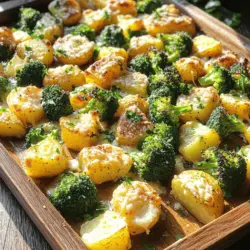- 4 mittelgroße Yukon Gold Kartoffeln - 2 Tassen frische Brokkoliröschen - 1/2 Tasse geriebener Parmesan Die Hauptzutaten sind einfach zu finden. Yukon Gold Kartoffeln sind cremig und köstlich. Sie geben dem Gericht eine perfekte Basis. Brokkoli bringt Farbe und Nährstoffe. Frische Röschen sind knackig und gesund. Parmesan macht die Mischung herzhaft und lecker. Diese Zutaten kommen zusammen, um einen tollen Geschmack zu erzeugen. - 3 Esslöffel Olivenöl - 4 Knoblauchzehen, fein gehackt - 1 Teelöffel getrocknete italienische Kräuter Olivenöl sorgt für eine schöne Bräunung. Es hilft auch, die Aromen zu verbinden. Knoblauch gibt einen tollen Duft und Geschmack. Die italienischen Kräuter bringen frische Noten ins Gericht. Diese Gewürze machen die Kartoffeln und den Brokkoli einfach unwiderstehlich. Sie erhöhen den Genuss und die Vielfalt. - Salz und Pfeffer nach Geschmack - Frische Petersilie zum Garnieren (optional) Salz und Pfeffer sind wichtig für den Geschmack. Sie bringen die Aromen zum Vorschein. Petersilie macht das Gericht schöner und frischer. Diese einfache Garnierung bringt Farbe auf den Teller. Verwenden Sie sie, um Ihre Mahlzeit zu vervollständigen. Die richtige Garnierung hebt jedes Gericht hervor. Wenn Sie die vollständige Anleitung zur Zubereitung suchen, schauen Sie sich das Full Recipe an. Zuerst musst du die Kartoffeln und den Brokkoli vorbereiten. Nimm vier mittelgroße Yukon Gold Kartoffeln. Schneide sie in gleichmäßige, mundgerechte Stücke. So garen sie gleichmäßig. Nimm dann zwei Tassen frische Brokkoliröschen. Diese geben Farbe und Geschmack. In einer großen Schüssel mischst du die Kartoffeln und den Brokkoli. Für den nächsten Schritt benötigst du das Olivenöl und die Gewürze. Gieße drei Esslöffel Olivenöl über das Gemüse. Füge vier fein gehackte Knoblauchzehen hinzu. Das gibt einen tollen Geschmack. Jetzt kommen die italienischen Kräuter und etwas Salz und Pfeffer dazu. Mische alles gut, damit das Gemüse gleichmäßig ummantelt ist. Heize deinen Backofen auf 220 °C (425 °F) vor. Das sorgt dafür, dass das Gemüse schön knusprig wird. Verteile die Kartoffel-Brokkoli-Mischung gleichmäßig auf einem Backblech. Achte darauf, dass alles in einer einzigen Schicht liegt. So garen die Stücke gleichmäßig. Röste das Gemüse für etwa 20 Minuten im Ofen. Nach 20 Minuten nimmst du das Backblech heraus. Jetzt kommt der beste Teil! Streue die halbe Tasse geriebenen Parmesan gleichmäßig über die Kartoffeln und den Brokkoli. Der Käse schmilzt und wird goldbraun. Schiebe das Backblech wieder in den Ofen. Röste das Gemüse für weitere 10 bis 15 Minuten. Achte darauf, dass die Kartoffeln goldbraun und knusprig sind. Der Brokkoli sollte zart und leicht angebräunt sein. Wenn du das Gemüse herausnimmst, lasse es kurz abkühlen. So bleibt es knusprig. Für das komplette Rezept schaue dir [Full Recipe] an. - Wählen Sie Yukon Gold Kartoffeln für ihren Geschmack und ihre Textur. Sie sind cremig und leicht süß. - Schneiden Sie die Kartoffeln in gleich große Stücke. So garen sie gleichmäßig und knusprig. - Kochen Sie den Brokkoli kurz, bevor Sie ihn rösten. Das macht ihn zart und lecker. - Achten Sie darauf, den Brokkoli nicht zu lange zu kochen. Überkochen macht ihn matschig und färbt ihn grau. - Probieren Sie Pecorino oder Grana Padano als Alternativen zum klassischen Parmesan. Diese Käsesorten geben ebenfalls tollen Geschmack. - Fügen Sie Gewürze wie Paprika oder Chili hinzu, um mehr Kick zu bekommen. Auch frische Kräuter wie Thymian passen gut. Nutzen Sie diese Tipps, um Ihre gerösteten Parmesan-Kartoffeln und Brokkoli noch besser zu machen! Für das vollständige Rezept schauen Sie sich die Anleitung an. {{image_4}} Du kannst dieses Rezept leicht anpassen. Probiere andere Gemüse wie Karotten oder Blumenkohl. Diese Sorten bringen verschiedene Farben und Geschmäcker auf deinen Teller. Sie rösten ebenfalls gut und passen gut zu Parmesan. Tiefkühlgemüse ist eine weitere tolle Option. Es ist oft bereits geschnitten und bereit zum Kochen. Einfach auf das Blech legen und nach dem Rezept vorgehen. Das spart Zeit und Aufwand in der Küche. Um das Gericht aufregender zu machen, füge asiatische oder mexikanische Gewürze hinzu. Zum Beispiel, etwas Kreuzkümmel gibt einen tollen Geschmack. Frischkräuter wie Basilikum oder Rosmarin bringen mehr Aroma. Diese Kräuter kannst du nach dem Rösten hinzufügen. So bleiben sie frisch und duftet in jedem Bissen. Wenn du vegan kochen möchtest, ersetze den Parmesan durch Nusskäse. Nusskäse hat einen reichen Geschmack und ist eine gute Wahl. Verwende auch pflanzliches Öl anstelle von Olivenöl. Kokos- oder Avocadoöl sind tolle Alternativen. Diese Varianten machen dein Gericht trotzdem lecker und gesund. Um die gerösteten Parmesan-Kartoffeln und den Brokkoli frisch zu halten, bewahre sie in einem luftdichten Behälter auf. Du kannst sie bis zu drei Tage im Kühlschrank lagern. Achte darauf, dass das Gemüse gut abgekühlt ist, bevor du es in den Kühlschrank stellst. So bleibt der Geschmack erhalten und das Gemüse wird nicht matschig. Um die Reste wieder aufzuwärmen, nutze den Ofen oder eine Pfanne. Heize den Ofen auf 180 °C vor. Lege das Gemüse auf ein Backblech und erwärme es für etwa 10 bis 15 Minuten. Diese Methode hilft, die Knusprigkeit zurückzubringen. In der Pfanne kannst du etwas Olivenöl hinzufügen und das Gemüse bei mittlerer Hitze anbraten. So bleibt es lecker und knusprig. Wenn du die Reste länger aufbewahren möchtest, friere sie ein. Lass das Gemüse zuerst abkühlen. Fülle es dann in einen gefriergeeigneten Behälter. Achte darauf, etwas Platz zu lassen, da das Gemüse beim Einfrieren expandiert. Du kannst die Kartoffeln und den Brokkoli bis zu drei Monate im Gefrierschrank aufbewahren. Zum Auftauen lege sie einfach über Nacht in den Kühlschrank. Danach kannst du sie wie gewohnt im Ofen oder in der Pfanne aufwärmen. So hast du immer eine leckere Beilage bereit! Um die besten gerösteten Kartoffeln zu machen, folge diesen Schritten: - Wähle die richtige Kartoffelsorte: Yukon Gold ist perfekt. Sie schmecken gut und werden schön knusprig. - Gleiche Stücke schneiden: Schneide die Kartoffeln in gleich große Stücke. So garen sie gleichmäßig. - Olivenöl verwenden: Das Öl sorgt für eine tolle Knusprigkeit. Nutze genug, aber nicht zu viel. - Richtig würzen: Füge Salz, Pfeffer und Kräuter hinzu. Das bringt den Geschmack hervor. - Hohe Temperatur: Röste bei 220 °C. So werden die Kartoffeln goldbraun und knusprig. Wenn du diese Tipps befolgst, wirst du perfekte Kartoffeln bekommen. Sie sind außen knusprig und innen weich. Ja, du kannst die Rezeptur leicht anpassen: - Gemüse wechseln: Du kannst Karotten oder Blumenkohl hinzufügen. Das gibt neue Aromen. - Käsevariationen: Nutze Feta oder Gouda statt Parmesan. Das sorgt für verschiedene Geschmäcker. - Gewürze variieren: Probiere asiatische oder mexikanische Gewürze. Das macht das Gericht spannend. - Vegetarische Anpassungen: Ersetze Parmesan durch Nusskäse für eine vegane Option. So bleibt das Gericht lecker. Jede Anpassung macht das Rezept einzigartig. Trau dich, kreativ zu sein! Geröstetes Gemüse passt gut zu vielen Hauptgerichten. Hier sind einige Ideen: - Fleischgerichte: Serviere es zu Hähnchen oder Steak. Es ergänzt den Geschmack perfekt. - Fisch: Gegrillter Lachs und geröstetes Gemüse sind eine tolle Kombination. - Vegetarische Optionen: Es passt gut zu Quinoa oder Reis. Das macht die Mahlzeit sättigender. - Salate: Eine frische Beilage wie ein grüner Salat ist ideal dazu. Diese Kombinationen machen dein Essen noch besser. Probiere sie aus und finde deine Lieblingsbeilagen! In diesem Blogpost haben wir die wichtigsten Zutaten, die Zubereitung und Tipps für geröstetes Gemüse besprochen. Du kannst leckere Kartoffeln und Brokkoli einfach mit Parmesan und Gewürzen rösten. Es gibt viele Variationen und Lagerungstipps, die du ausprobieren kannst. Denke daran, die Zutaten frisch zu halten und passende Beilagen zu wählen. Geröstetes Gemüse ist einfach, gesund und lecker. Experimentiere mit deinen Lieblingszutaten und genieße jedes Bissen.