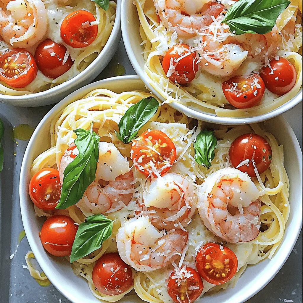 - 225 g Linguine-Nudeln - 450 g große Garnelen, geschält und entdarmt - 240 ml Schlagsahne Die Hauptzutaten sind einfach zu finden. Die Linguine-Nudeln geben dem Gericht eine schöne Textur. Große Garnelen bringen viel Geschmack. Schlagsahne sorgt für die cremige Soße, die alle lieben. - 3 Esslöffel Olivenöl - 4 Knoblauchzehen, fein gehackt - 1 Teelöffel rote Pfefferflocken (nach Geschmack anpassen) Olivenöl ist wichtig für den Geschmack. Es hilft, den Knoblauch schön anzubraten. Der Knoblauch gibt ein tolles Aroma ab. Rote Pfefferflocken fügen einen Hauch von Schärfe hinzu. Du kannst die Menge nach deinem Geschmack anpassen. - 150 g Kirschtomaten, halbiert - Frische Basilikumblätter zur Garnierung - 50 g geriebener Parmesan Kirschtomaten bringen eine süße Note. Sie sorgen auch für Farbe auf dem Teller. Frisches Basilikum macht das Gericht lebendig. Parmesan rundet alles ab und gibt einen herzhaften Geschmack. Für das vollständige Rezept schaue dir [Full Recipe] an. - Bringen Sie in einem großen Topf Wasser zum Kochen. Fügen Sie Salz hinzu, damit die Nudeln Geschmack bekommen. - Kochen Sie die Linguine-Nudeln nach der Packungsanweisung al dente, etwa 9-11 Minuten. Dann abgießen und beiseite stellen. - Nehmen Sie die großen Garnelen. Schälen und entdarmen Sie sie, falls noch nicht geschehen. Würzen Sie sie mit Salz, Pfeffer und roten Pfefferflocken. - Erhitzen Sie das Olivenöl in einer großen Pfanne bei mittlerer Hitze. - Fügen Sie den fein gehackten Knoblauch hinzu und braten Sie ihn für etwa eine Minute an. Achten Sie darauf, dass er nicht verbrennt. - Geben Sie die Garnelen in die Pfanne. Kochen Sie sie, bis sie rosa und undurchsichtig sind, etwa 3-4 Minuten. - Fügen Sie die halbierten Kirschtomaten hinzu. Kochen Sie sie für weitere 2 Minuten, bis sie weich sind. - Gießen Sie die Schlagsahne in die Pfanne. Lassen Sie sie sanft köcheln, etwa 3-4 Minuten. - Rühren Sie den geriebenen Parmesan ein, bis er geschmolzen ist. Schmecken Sie die Sauce mit Salz und Pfeffer ab. - Geben Sie die gekochte Linguine in die Pfanne. Mischen Sie alles gut, damit die Nudeln schön mit der Sauce überzogen sind. - Garnieren Sie das Gericht vor dem Servieren mit frischen Basilikumblättern. Für das vollständige Rezept besuchen Sie [Full Recipe]. Um die besten Garnelen zu bekommen, achte auf die Garzeit und die Temperatur. Garnelen sind schnell gar. Sie brauchen nur 3 bis 4 Minuten in der Pfanne. Wenn du sie zu lange kochst, werden sie zäh. Die Temperatur sollte mittelhoch sein, damit sie gleichmäßig garen. Bezüglich frischer und gefrorener Garnelen, frische Garnelen haben oft einen besseren Geschmack. Sie sind saftiger und zarter. Gefrorene Garnelen sind jedoch auch gut. Achte darauf, sie vor dem Kochen gut abzutauen. Timing ist der Schlüssel, wenn du Nudeln kochst. Beginne die Nudeln, während du die Sauce machst. So sind sie rechtzeitig fertig. Du willst, dass sie al dente sind, also bissfest. Um die richtige Konsistenz zu erreichen, probiere die Nudeln kurz vor dem Abgießen. Sie sollten fest, aber nicht hart sein. Wenn du sie abgießt, gib sie sofort in die Sauce. So nehmen sie den besten Geschmack auf. Die Sauce ist der Star des Gerichts. Du kannst sie mit zusätzlichen Gewürzen verfeinern. Zum Beispiel, füge einen Spritzer Zitronensaft hinzu, um Frische zu bringen. Oder verwende mehr rote Pfefferflocken, wenn du es schärfer magst. Die Cremigkeit der Sauce kannst du anpassen. Wenn du eine dickere Sauce willst, lasse sie länger köcheln. Für eine dünnere Sauce, füge etwas mehr Sahne hinzu. Diese kleinen Anpassungen machen einen großen Unterschied im Geschmack. Für das vollständige Rezept, schau dir das [Full Recipe] an. {{image_4}} Wenn Sie Garnelen nicht mögen, können Sie sie leicht durch Gemüse ersetzen. Zucchini und Paprika sind tolle Optionen. Sie geben der Pasta frische Aromen und eine schöne Textur. Auch Brokkoli oder Spinat passen gut in dieses Gericht. Diese Variationen machen das Gericht bunter und gesünder. Anstelle von Linguine können Sie auch Fettuccine oder Penne verwenden. Diese Nudeln halten die Soße gut und bieten eine andere Textur. Für eine glutenfreie Option wählen Sie Reisnudeln oder glutenfreie Penne. So bleibt die Pasta für alle genießbar. Um den Geschmack zu verfeinern, fügen Sie etwas Zitronensaft oder Weißwein hinzu. Diese Zutaten bringen Frische und Tiefe in die Soße. Kräuter wie Oregano oder Thymian können ebenfalls verwendet werden. Sie verleihen der Pasta ein tolles Aroma und machen das Gericht noch interessanter. Wenn du Reste von Marry Me Shrimp Pasta hast, bewahre sie in einem luftdichten Behälter auf. Stelle sicher, dass der Behälter gut verschlossen ist. Das hilft, die Frische zu erhalten. Du kannst die Pasta bis zu drei Tage im Kühlschrank lagern. Achte darauf, die Reste schnell abzukühlen und in den Kühlschrank zu stellen. Um die Pasta wieder zu erwärmen, gibt es zwei einfache Methoden. Du kannst die Mikrowelle oder den Herd verwenden. Wenn du die Mikrowelle benutzt, stelle die Pasta in eine mikrowellengeeignete Schüssel. Füge einen Spritzer Wasser hinzu, um die Feuchtigkeit zu halten. Decke die Schüssel mit einem Deckel oder einem feuchten Küchentuch ab. Erhitze sie in kurzen Intervallen von 30 Sekunden, bis sie warm ist. Für den Herd erhitze die Pasta in einer Pfanne bei niedriger Hitze. Füge etwas Wasser oder Brühe hinzu, um ein Anbrennen zu vermeiden. Rühre die Pasta oft um, damit sie gleichmäßig warm wird. Dadurch bleibt der Geschmack frisch, und die Soße wird nicht trocken. Wenn du die Pasta länger aufbewahren möchtest, kannst du sie auch einfrieren. Teile die Portionen in kleine Behälter oder Gefrierbeutel auf. Achte darauf, die Luft so gut wie möglich herauszudrücken. So bleibt die Pasta bis zu drei Monate frisch. Um die Pasta aufzutauen, stelle sie über Nacht in den Kühlschrank. Für eine schnellere Methode kannst du die gefrorene Pasta in der Mikrowelle auftauen. Erhitze sie dann wie oben beschrieben. Wenn die Pasta warm ist, kannst du sie nach Belieben würzen oder mit frischen Zutaten anrichten. Die Zubereitung dieser köstlichen Pasta dauert insgesamt etwa 25 Minuten. Die Vorbereitungszeit beträgt nur 10 Minuten. Dies macht dieses Gericht perfekt für ein schnelles Abendessen oder ein besonderes Date. Ja, du kannst die Pasta im Voraus zubereiten. Koche die Linguine und bereite die Sauce vor. Lagere sie getrennt im Kühlschrank. So bleibt die Pasta frisch. Wenn du bereit bist zu essen, wärme alles zusammen in einer Pfanne auf. Füge etwas Wasser hinzu, um die Sauce cremig zu halten. Zu Marry Me Shrimp Pasta passen frische Salate oder knuspriges Brot sehr gut. Ein einfacher grüner Salat mit Rucola und Kirschtomaten ergänzt das Gericht. Auch ein knuspriges Baguette ist eine tolle Wahl, um die leckere Sauce aufzutunken. Wenn du mehr über die Zutaten und die Zubereitung erfahren möchtest, schau dir das [Full Recipe] an. Diese Anleitung zeigt Ihnen, wie Sie die Marry Me Shrimp Pasta zubereiten. Sie lernen die Hauptzutaten kennen, von Linguine-Nudeln bis hin zu frischen Tomaten. Außerdem entdecken Sie Tipps für perfekte Garnelen und Tricks zum Kochen der Nudeln. Variationen helfen Ihnen, das Rezept anzupassen, zum Beispiel mit Gemüse. Vergessen Sie nicht, Reste richtig aufzubewahren. Machen Sie sich keine Sorgen, das Rezept bleibt einfach und lecker! Viel Spaß beim Kochen und Genießen der köstlichen Pasta!