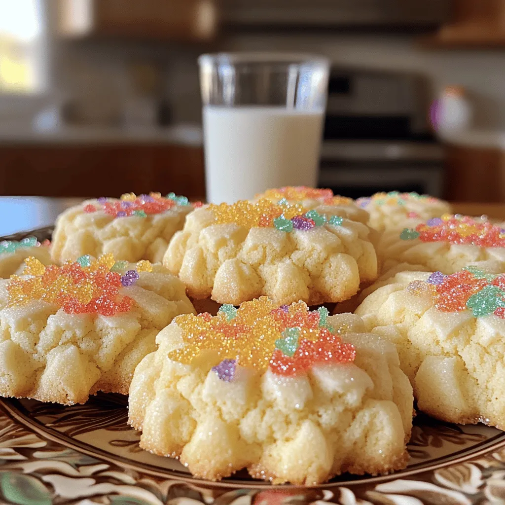 Um die besten Zuckerkekse zu backen, benötigst du die folgenden Zutaten: - 2 3/4 Tassen Allzweckmehl - 1 Teelöffel Natron - 1/2 Teelöffel Backpulver - 1 Tasse ungesalzene Butter, weich - 1 1/2 Tassen weißer Zucker - 1 Ei - 1 Teelöffel Vanilleextrakt - 1/2 Teelöffel Mandelextrakt - 3 Esslöffel farbiger Zucker (zum Dekorieren) - Eine Prise Salz Die Auswahl der richtigen Zutaten ist wichtig. Frische Butter sorgt für einen tollen Geschmack. Verwende hochwertigen Zucker, um die Süße zu verbessern. Achte darauf, dass das Mehl gut gesiebt ist. So werden die Kekse schön leicht. Frische Eier helfen, die Struktur zu verbessern. Die Aromen von Vanille und Mandel machen die Kekse besonders lecker. Falls du Allergien hast, gibt es einfache Alternativen. Du kannst glutenfreies Mehl nutzen. Statt Butter kannst du Margarine verwenden. Für vegane Kekse ersetze das Ei durch Apfelmus oder einen Leinsamen-Ersatz. Verwende pflanzliche Milch, um die Aromen zu verstärken. So kannst du leckere Zuckerkekse genießen, ohne auf Zutaten zu verzichten. Um den perfekten Zuckerkeksteig zu machen, folge diesen Schritten: 1. Heize deinen Ofen auf 190°C (375°F) vor. Bereite ein Backblech mit Backpapier vor. 2. Mische in einer Schüssel 2 3/4 Tassen Allzweckmehl, 1 Teelöffel Natron, 1/2 Teelöffel Backpulver und eine Prise Salz. Rühre alles gut durch. 3. In einer anderen Schüssel schlage 1 Tasse weiche, ungesalzene Butter und 1 1/2 Tassen weißen Zucker cremig. Das dauert etwa 2-3 Minuten. 4. Füge 1 Ei, 1 Teelöffel Vanilleextrakt und 1/2 Teelöffel Mandelextrakt hinzu. Mische, bis alles gut verbunden ist. 5. Gib die trockenen Zutaten portionsweise in die Butter-Zucker-Mischung. Mische vorsichtig, bis der Teig zusammenkommt. Überarbeite den Teig nicht, damit die Kekse zart bleiben. Jetzt geht es ans Backen! 1. Rolle kleine Portionen vom Teig, etwa 1 Esslöffel groß. Platziere sie mit 5 cm Abstand auf dem Backblech. 2. Drücke jede Teigkugel leicht platt. Bestreue sie mit farbigem Zucker. 3. Backe die Kekse 8-10 Minuten. Achte darauf, dass die Ränder goldbraun sind. Die Kekse backen nach dem Herausnehmen noch nach. 4. Lass die Kekse 5 Minuten auf dem Blech abkühlen. Dann lege sie auf ein Kuchengitter zum vollständigen Abkühlen. Die Konsistenz des Teigs ist wichtig. - Der Teig sollte weich, aber nicht klebrig sein. - Achte darauf, dass die Kekse beim Backen gleichmäßig aufgehen. - Wenn du magst, kannst du die Kekse nach dem Backen mit Zuckerguss oder Schokolade verzieren. Mit dieser Schritt-für-Schritt-Anleitung wird das Backen von Zuckerkeksen zum Kinderspiel. Sie sind einfach und lecker! Für das vollständige Rezept schau dir die Wundervolle Zuckerkekse an. Um Zuckerkekse schön zu dekorieren, ist weniger oft mehr. Verwenden Sie farbigen Zucker, um einen einfachen Look zu erzielen. Streuen Sie ihn auf den Teig, bevor Sie die Kekse backen. Für mehr Spaß können Sie Zuckerguss verwenden. Mischen Sie Puderzucker mit Wasser oder Zitronensaft, um eine dicke Paste zu machen. Fügen Sie Lebensmittelfarbe hinzu, um die Kekse noch bunter zu machen. Nutzen Sie Spritzbeutel, um feine Linien oder Muster zu ziehen. Lassen Sie Ihrer Kreativität freien Lauf, aber denken Sie daran: Einfach ist oft am besten! Ein häufiger Fehler ist, den Teig zu überarbeiten. Das macht die Kekse hart. Mischen Sie die Zutaten nur, bis sie verbunden sind. Ein weiterer Fehler ist, die Kekse zu lange zu backen. Überprüfen Sie die Kekse nach 8 Minuten. Sie sollten leicht goldbraun sein, aber noch weich. Wenn die Kekse zu fest werden, lagern Sie sie mit einem Stück Brot. Das hält sie frisch und weich. Wenn der Teig klebrig ist, fügen Sie etwas mehr Mehl hinzu. Achten Sie darauf, nicht zu viel hinzuzufügen, um die Konsistenz nicht zu verändern. Um das perfekte Finish zu erreichen, nutzen Sie eine gleichmäßige Teiggröße. Verwenden Sie einen Esslöffel, um gleich große Portionen zu formen. Dies sorgt dafür, dass alle Kekse gleichmäßig backen. Lassen Sie den Teig vor dem Backen etwas ruhen. Dies hilft, die Form der Kekse zu bewahren. Achten Sie darauf, ein Backblech mit Backpapier auszulegen. So bleibt der Keksboden schön und gleichmäßig. Nach dem Backen können Sie die Kekse mit Puderzucker bestreuen, um einen schönen Look zu erzielen. Verwenden Sie die Tipps aus dem Full Recipe, um sicherzustellen, dass Ihre Kekse einfach lecker werden! {{image_4}} Zuckerkekse sind sehr vielseitig. Sie können sie nach Ihrem Geschmack anpassen. Lassen Sie uns die verschiedenen Varianten erkunden. Klassische Zuckerkekse sind einfach und lecker. Sie bestehen hauptsächlich aus Butter, Zucker und Mehl. Manchmal fügen wir Vanille hinzu. Festliche Zuckerkekse sind oft bunter. Diese Kekse sind perfekt für Feiertage. Sie können sie mit Zuckerguss und Streuseln dekorieren. So bringen sie Farbe auf den Tisch. Egal ob klassisch oder festlich, beide Varianten schmecken großartig. Glutenfreie Zuckerkekse sind für jeden geeignet. Sie verwenden glutenfreies Mehl. Dies macht sie leicht verdaulich. Der Geschmack bleibt trotzdem super. Man kann die gleichen Zutaten verwenden wie im klassischen Rezept. Tauschen Sie einfach das Mehl aus. So können auch Menschen mit Glutenunverträglichkeit genießen. Zuckerkekse können viele verschiedene Aromen haben. Sie sind nicht nur süß, sondern auch spannend. Fügen Sie zum Beispiel Schokolade oder Zimt hinzu. Sie können auch Fruchtaromen verwenden. Wie wäre es mit Zitrone oder Orange? Diese Aromen machen die Kekse frisch und einzigartig. Experimentieren Sie mit verschiedenen Zutaten, um Ihren eigenen Stil zu finden. Die Möglichkeiten sind endlos. Nutzen Sie das Full Recipe, um Ihre eigenen Zuckerkekse zu kreieren. Zuckerkekse sind ein Genuss, und die richtige Lagerung hilft, ihre Frische zu bewahren. Bewahre die Kekse in einem luftdichten Behälter auf. So bleibt die Feuchtigkeit erhalten und die Kekse werden nicht hart. Ein kühler, trockener Ort ist ideal. Vermeide direkte Sonneneinstrahlung, da dies die Kekse austrocknen kann. Um die Frische deiner Zuckerkekse zu erhalten, lege ein Stück Brot in den Behälter. Das Brot hilft, die Feuchtigkeit zu halten. Wechsle es alle paar Tage, wenn es trocken wird. Achte darauf, die Kekse nicht zu stapeln, um Brüche zu vermeiden. Verwende Backpapier zwischen den Schichten, wenn nötig. Das Einfrieren ist eine großartige Möglichkeit, Zuckerkekse länger frisch zu halten. Lasse die Kekse zuerst vollständig abkühlen. Wickele jeden Keks in Frischhaltefolie ein. Lege die eingewickelten Kekse in einen luftdichten Behälter oder einen Gefrierbeutel. So bleiben sie bis zu drei Monate frisch. Wenn du sie essen möchtest, lasse sie bei Raumtemperatur auftauen. So bleiben sie lecker und zart. Für das vollständige Rezept, schau dir das Rezept für wundervolle Zuckerkekse an! Zuckerkekse sind bei richtiger Lagerung etwa eine Woche haltbar. Ich empfehle, sie in einem luftdichten Behälter aufzubewahren. So bleiben sie frisch und lecker. Sie können sie auch im Kühlschrank lagern, um die Haltbarkeit zu verlängern. Für eine längere Lagerung können Sie die Kekse einfrieren. Gefroren halten sie bis zu drei Monate. Ja, Sie können den Teig im Voraus zubereiten. Das spart Zeit und macht das Backen einfacher. Stellen Sie den Teig einfach in Folie gewickelt in den Kühlschrank. Er bleibt dort bis zu drei Tage frisch. Wenn Sie den Teig länger aufbewahren möchten, frieren Sie ihn ein. So können Sie ihn bis zu drei Monate lagern. Lassen Sie den Teig vor dem Backen einfach im Kühlschrank auftauen. Um Zuckerkekse weich und lecker zu machen, achten Sie darauf, die Backzeit nicht zu überschreiten. Backen Sie sie nur, bis die Ränder goldbraun sind. Die Kekse sollten in der Mitte noch weich wirken. Lassen Sie sie nach dem Backen ein wenig auf dem Blech abkühlen. So bleiben sie zart. Ein weiterer Tipp ist, die Butter weich, aber nicht geschmolzen zu verwenden. Das sorgt für eine tolle Konsistenz. Für ein zusätzliches Aroma können Sie auch ein wenig mehr Vanilleextrakt hinzufügen. Für das vollständige Rezept schauen Sie sich das Wundervolle Zuckerkekse Rezept an! Zuckerkekse sind einfach zuzubereiten und machen Spaß. Wir haben die besten Zutaten und Tipps geteilt. Du hast gelernt, wie du den Teig machst und die Kekse perfekt backst. Dekoriere sie mit unseren Tricks und vermeide häufige Fehler. Denke an die verschiedenen Varianten und wie du sie richtig lagerst. Mit den richtigen Tipps gelingen dir die besten Kekse. Jetzt kannst du die Freude am Backen erleben und alle beeindrucken!