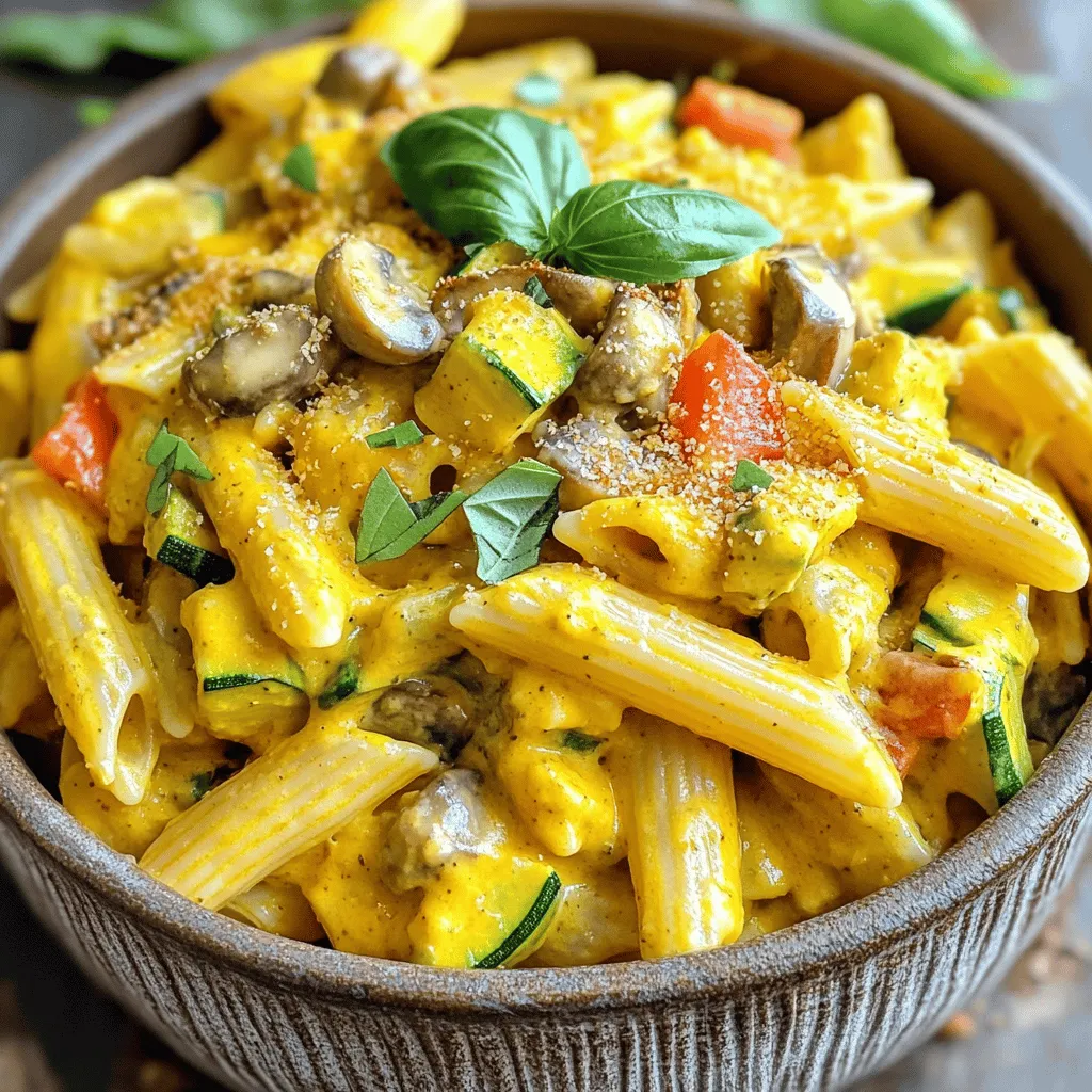 - 300 g Vollkornpasta (Penne oder Fusilli) - 1 mittelgroße Zucchini, gewürfelt - 1 Paprika, gewürfelt - 1 Tasse Champignons, in Scheiben geschnitten - 1 Tasse frischer Spinat, grob gehackt - 1 Dose (400 g) gewürfelte Tomaten - 1 Tasse Cashew-Creme (aus pürierten Cashewnüssen und Wasser hergestellt) - 1/4 Tasse Nährhefe Die Wahl der Hauptzutaten ist wichtig. Vollkornpasta gibt dem Gericht mehr Nährstoffe. Zucchini und Paprika bringen Farbvielfalt und Geschmack. Champignons fügen einen herzhaften, fleischigen Geschmack hinzu. Frischer Spinat sorgt für eine gesunde Note. Die Cashew-Creme macht den Auflauf cremig und lecker. Nährhefe gibt einen käsigen Geschmack ohne Käse. - 2 Teelöffel Knoblauchpulver - 1 Teelöffel Zwiebelpulver - 1 Teelöffel getrockneter Oregano - Salz und Pfeffer nach Geschmack - 1 Esslöffel Olivenöl Die Gewürze sind der Schlüssel zum Geschmack. Knoblauchpulver und Zwiebelpulver bringen Tiefe in das Gericht. Oregano sorgt für mediterranen Flair. Olivenöl ist perfekt, um das Gemüse anzubraten und das Aroma zu intensivieren. Salz und Pfeffer sind unverzichtbar, um die Aromen hervorzuheben. - 1/4 Tasse frisches Basilikum, gehackt - Zusätzliche Nährhefe für den Käse-Ersatz Die Garnierung macht den Unterschied. Frisches Basilikum bringt Frische und Farbe. Ein Spritzer Nährhefe darüber verstärkt den käsigen Geschmack. So wird der Auflauf nicht nur lecker, sondern auch ansprechend. Für das vollständige Rezept schauen Sie sich die Full Recipe an. Heize deinen Ofen auf 180°C (350°F) vor. Dies stellt sicher, dass der Auflauf schön gleichmäßig gart. Koche nun die Vollkornpasta, bis sie al dente ist. Das bedeutet, sie sollte weich, aber noch bissfest sein. Folge der Packungsanweisung für die beste Konsistenz. Nach dem Kochen gieße die Pasta ab und stelle sie beiseite. Für das Gemüse benutze eine große Pfanne. Erhitze dort das Olivenöl bei mittlerer Hitze. Füge die gewürfelte Zucchini, die Paprika und die Champignons hinzu. Brate das Gemüse für etwa 5-7 Minuten an, bis es weich wird. Während des Bratens kann es duften. Nach dieser Zeit gib den gehackten Spinat hinzu. Lass ihn für 2 Minuten garen, bis er zusammengefallen ist. Nimm eine große Schüssel und mische die gekochte Pasta mit dem angebratenen Gemüse. Füge die gewürfelten Tomaten, die Cashew-Creme, die Nährhefe, das Knoblauchpulver, das Zwiebelpulver und den Oregano hinzu. Schmecke die Mischung mit Salz und Pfeffer ab. Rühre alles gut um, bis die Pasta gleichmäßig bedeckt ist. Gib die Mischung in eine gefettete Auflaufform und verteile sie gleichmäßig. Backe den Auflauf für 25-30 Minuten im Ofen. Die Oberfläche sollte goldbraun und sprudelnd sein. Nach dem Backen lasse den Auflauf einige Minuten abkühlen. Перед подачей украсьте свежим базиликом. Um eine tolle Textur zu erreichen, sollten Sie die Pasta al dente kochen. Al dente bedeutet, dass die Pasta noch einen leichten Biss hat. Dies hilft, dass sie beim Backen nicht zu weich wird. Kochen Sie die Vollkornpasta laut Packungsanweisung, aber ziehen Sie sie ein bis zwei Minuten früher vom Herd. So bleibt sie perfekt. Um zu viel Flüssigkeit zu vermeiden, lassen Sie das Gemüse gut abtropfen. Vor allem die gewürfelten Tomaten enthalten viel Wasser. Sie können auch die Cashew-Creme etwas dicker machen, um die Mischung zu stabilisieren. So wird Ihr Nudelauflauf perfekt und saftig, ohne matschig zu werden. Frische Kräuter bringen viel Geschmack in Ihren veganen Nudelauflauf. Verwenden Sie frisches Basilikum als Garnierung. Das gibt einen tollen Duft und Geschmack. Wenn Sie möchten, können Sie auch frische Petersilie oder Thymian hinzufügen. Diese Kräuter passen gut zu den anderen Zutaten. Passen Sie die Gewürze nach Ihrem Geschmack an. Wenn Sie es schärfer mögen, fügen Sie etwas Chili-Pulver hinzu. Experimentieren Sie mit verschiedenen Kräutern und Gewürzen, um den besten Geschmack für Ihren Gaumen zu finden. So wird Ihr Gericht individuell und lecker. Die Präsentation ist wichtig, um das Essen ansprechend zu machen. Servieren Sie den Nudelauflauf in großen Schalen. Garnieren Sie ihn mit frischem Basilikum und einem Spritzer Nährhefe. Das sieht nicht nur gut aus, sondern schmeckt auch toll! Sie können dazu einen einfachen grünen Salat anbieten. Ein frischer Salat mit Olivenöl ist eine tolle Beilage. Auch knuspriges Brot passt gut dazu. Diese Kombination macht Ihr Essen noch besser. Genießen Sie die verschiedenen Texturen und Aromen! {{image_4}} Gemüse macht den Nudelauflauf bunt und gesund. Du kannst verschiedene Sorten nutzen. Hier sind ein paar Tipps: - Saisonales Gemüse: Nutze Gemüse, das gerade Saison hat. Frische Zutaten schmecken besser und sind günstiger. Probier auch Kürbis, Auberginen oder Brokkoli aus. - Gefrorenes Gemüse: Wenn frisches Gemüse nicht verfügbar ist, greif zu gefrorenem Gemüse. Es bleibt lange frisch und kann einfach verwendet werden. Achte darauf, das Gemüse vorher etwas abzutauen, um die Flüssigkeit zu reduzieren. Um deinen Auflauf nahrhafter zu machen, füge Proteinquellen hinzu. Das gibt dir Energie und macht satt. Hier sind einige Ideen: - Linsen oder Kichererbsen: Diese Hülsenfrüchte sind reich an Protein und Ballaststoffen. Sie passen gut zu Pasta und geben dem Gericht eine tolle Textur. - Tofu oder Tempeh: Diese pflanzlichen Proteine sind vielseitig. Du kannst sie anbraten oder einfach in den Auflauf mischen. Sie nehmen die Aromen der anderen Zutaten gut auf. Für alle, die glutenfrei essen, gibt es tolle Alternativen. So kannst du den Auflauf genießen: - Alternativen für glutenfreie Pasta: Nutze glutenfreie Pasta aus Reis oder Linsen. Diese sind lecker und passen gut zu unserem Rezept. - Nährstoffe bei glutenfreier Ernährung: Achte darauf, dass du genug Ballaststoffe und Nährstoffe bekommst. Füge mehr Gemüse oder Hülsenfrüchte hinzu, um deinen Nährstoffbedarf zu decken. Für mehr Details zur Zubereitung, schau dir das [Full Recipe] an. Um den Nudelauflauf richtig abzukühlen, lasse ihn zuerst auf der Arbeitsplatte stehen. Das Abkühlen dauert etwa 30 Minuten. Danach kannst du ihn in einem luftdichten Behälter lagern. Stelle sicher, dass der Behälter gut schließt, damit keine Luft eindringt. Für die Aufbewahrung im Kühlschrank lege den Nudelauflauf in den kältesten Bereich. Dort bleibt er frisch. Du kannst ihn bis zu drei Tage im Kühlschrank aufbewahren. Wenn du ihn länger lagern willst, ist das Einfrieren eine gute Option. Um den Nudelauflauf einzufrieren, lasse ihn zuerst vollständig abkühlen. Danach teile ihn in Portionen. Lege jede Portion in einen gefriergeeigneten Behälter oder einen Gefrierbeutel. Achte darauf, die Luft so gut wie möglich herauszudrücken. So bleibt der Auflauf länger frisch. Wenn du den Auflauf nach dem Einfrieren verwenden möchtest, lasse ihn über Nacht im Kühlschrank auftauen. Danach kannst du ihn im Ofen bei 180°C (350°F) wieder aufwärmen. Backe ihn für etwa 20 Minuten oder bis er heiß ist. Im Kühlschrank bleibt der Nudelauflauf etwa drei bis vier Tage haltbar. Achte darauf, dass du ihn gut verpackst, um Gerüche zu vermeiden. Wenn du Reste hast, kannst du die Portionen einfach wieder aufwärmen. Sie schmecken oft sogar besser, wenn die Aromen Zeit hatten, sich zu verbinden. Die Zubereitung dauert etwa 15 Minuten. Die Kochzeit im Ofen beträgt 25 bis 30 Minuten. Ingesamt benötigen Sie also rund 45 Minuten, um diesen Nudelauflauf zuzubereiten. Dies macht ihn ideal für ein schnelles, gesundes Abendessen. Ja, Sie können viele Ersatzprodukte nutzen. Zum Beispiel, statt Cashew-Creme können Sie auch Mandelcreme nehmen. Für Nährhefe gibt es viele pflanzliche Käsealternativen. Achten Sie darauf, dass die Produkte vegan sind. Um den Auflauf glutenfrei zu machen, verwenden Sie glutenfreie Pasta. Diese sind in vielen Geschäften erhältlich. Achten Sie darauf, auch alle anderen Zutaten auf Glutenfreiheit zu prüfen. Um den Auflauf würziger zu machen, fügen Sie mehr Gewürze hinzu. Chili-Flocken sind eine gute Wahl für Schärfe. Auch frische Kräuter wie Basilikum oder Thymian können das Gericht aufpeppen. Zu diesem Nudelauflauf passen verschiedene Beilagen. Ein frischer grüner Salat ergänzt das Gericht gut. Auch knuspriges Brot ist eine tolle Option. Probieren Sie, das Brot leicht zu rösten für einen zusätzlichen Crunch. Für das vollständige Rezept, schauen Sie sich das [Full Recipe] an. Die vegane Pasta Bake ist einfach zuzubereiten und voller Geschmack. Du benötigst Vollkornpasta, frisches Gemüse und gesunde Gewürze. Mit unserer Schritt-für-Schritt-Anleitung kannst du nichts falsch machen. Denke an die zahlreichen Variationen, die du ausprobieren kannst, um deine Mahlzeit anzupassen. Bewahre Reste richtig auf und genieße sie später. Diese schmackhafte, gesunde Option ist perfekt für jede Gelegenheit. Lass deiner Kreativität freien Lauf und bring Freude in deine Küche!
