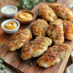 Für die perfekten Hähnchen-Nuggets brauchst du: - 450 Gramm Hähnchenbrust, in Streifen geschnitten - 240 ml Buttermilch - 125 g Weizenmehl - 60 g Semmelbrösel (Panko für extra Knusprigkeit) - 1 Teelöffel Knoblauchpulver - 1 Teelöffel Zwiebelpulver - 1 Teelöffel getrockneter Oregano - 1 Teelöffel geräuchertes Paprikapulver - Salz und Pfeffer nach Geschmack - 1/2 Teelöffel Cayennepfeffer (optional, für etwas Schärfe) - Pflanzenöl, zum Frittieren Diese Zutaten sind einfach zu finden. Sie geben deinen Nuggets den besten Geschmack und die perfekte Textur. Wähle frische Hähnchenbrust für dein Rezept. Achte auf: - Farbe: Sie sollte hellrosa sein. - Geruch: Frisches Hähnchen sollte keinen starken Geruch haben. - Textur: Die Brust sollte fest und nicht schleimig sein. Frische Hähnchenbrust sorgt für saftige Nuggets. Wenn du gefrorenes Hähnchen verwendest, taue es vorher gut auf. Wenn du keine Buttermilch hast, gibt es einige Alternativen: - Milch und Essig: Mische 240 ml Milch mit 1 Esslöffel Essig. Lass es 5 Minuten stehen. - Joghurt: Verwende 240 ml Naturjoghurt. Verdünne ihn mit etwas Wasser. - Kefir: Kefir hat einen ähnlichen Geschmack und kann auch verwendet werden. Diese Alternativen geben deinem Hähnchen den gewünschten Geschmack und die zarte Textur. Du kannst die Buttermilch auch einfach selbst machen, wenn du es eilig hast. Zuerst marinieren wir die Hähnchenstreifen. Nehmen Sie eine große Schüssel und geben Sie 240 ml Buttermilch hinein. Fügen Sie die 450 Gramm Hähnchenbruststreifen hinzu. Mischen Sie alles gut. Danach decken Sie die Schüssel ab. Lassen Sie die Mischung mindestens eine Stunde im Kühlschrank ziehen. So wird das Hähnchen zart und saftig. In einer separaten flachen Schüssel bereiten Sie die Panade vor. Mischen Sie 125 g Weizenmehl, 60 g Semmelbrösel, 1 Teelöffel Knoblauchpulver, 1 Teelöffel Zwiebelpulver, 1 Teelöffel Oregano und 1 Teelöffel geräuchertes Paprikapulver. Fügen Sie Salz und Pfeffer nach Geschmack hinzu. Wenn Sie es scharf mögen, können Sie auch 1/2 Teelöffel Cayennepfeffer hinzufügen. Rühren Sie alles gut um, bis die Mischung gleichmäßig aussieht. Nehmen Sie die marinierten Hähnchenstreifen aus der Buttermilch. Lassen Sie den Überschuss abtropfen. Wälzen Sie jedes Stück in der Panade, bis es gut bedeckt ist. Klopfen Sie die überschüssige Panade ab. Legen Sie die panierten Hähnchenstreifen auf ein Backblech. Jetzt erhitzen Sie genügend Pflanzenöl in einer großen Pfanne, bis der Boden etwa 1 cm hoch ist. Erhitzen Sie das Öl auf mittelhoher Hitze, bis es heiß ist (ca. 175°C). Jetzt kommt der spannende Teil: das Frittieren! Geben Sie die panierten Hähnchenstreifen vorsichtig in das heiße Öl. Arbeiten Sie in Chargen, um ein Überfüllen zu vermeiden. Braten Sie die Stücke etwa 4-5 Minuten auf jeder Seite, bis sie goldbraun sind. Die Innentemperatur sollte 75°C erreichen. Achten Sie darauf, die Hitze anzupassen, damit die Hähnchen nicht anbrennen. Nach dem Frittieren legen Sie die Nuggets auf einen mit Küchentüchern ausgelegten Teller, um das überschüssige Öl abtropfen zu lassen. Genießen Sie die knusprigen Hähnchen-Nuggets pur oder mit Ihren Lieblingsdips. Für das vollständige Rezept schauen Sie sich die [Full Recipe] an. Um die perfekte Knusprigkeit zu erhalten, ist die Panade entscheidend. Verwende Panko-Semmelbrösel. Diese sind grober und machen die Hähnchen-Tender knuspriger. Achte darauf, dass das Hähnchen gut mariniert ist. Die Buttermilch hilft, das Fleisch zart zu machen und sorgt für einen guten Halt der Panade. Die richtige Öltemperatur ist wichtig. Das Öl sollte 175°C erreichen, bevor du das Hähnchen hinzufügst. Wenn das Öl zu kalt ist, wird die Panade nicht knusprig. Wenn es zu heiß ist, kann das Hähnchen außen verbrennen, während es innen roh bleibt. Nutze ein Küchenthermometer für genaue Messungen. Vermeide es, zu viele Hähnchenstreifen auf einmal zu frittieren. Dadurch sinkt die Öltemperatur und die Panade wird matschig. Arbeite in kleinen Chargen. Lass die Hähnchenstreifen nach dem Frittieren auf Küchenpapier abtropfen. So entfernst du überschüssiges Öl. Achte darauf, die Hitze während des Frittierens anzupassen, um gleichmäßige Ergebnisse zu erzielen. {{image_4}} Sie können die Gewürze ganz nach Ihrem Geschmack anpassen. Mögen Sie es scharf? Fügen Sie mehr Cayennepfeffer hinzu. Für einen mediterranen Flair verwenden Sie italienische Kräuter wie Basilikum oder Thymian. Auch ein wenig Zitronenschale kann frischen Geschmack bringen. Experimentieren Sie mit verschiedenen Kombinationen, um Ihr perfektes Gewürzprofil zu finden. Frittieren ist nicht die einzige Methode. Sie können die Hähnchenstreifen auch im Ofen backen oder im Airfryer zubereiten. Um die Hähnchen im Ofen zu backen, heizen Sie ihn auf 200°C vor. Legen Sie die panierten Streifen auf ein Backblech und backen Sie sie etwa 20 Minuten lang, bis sie goldbraun sind. Den Airfryer bei 180°C für 12-15 Minuten verwenden, sorgt für knusprige Ergebnisse mit weniger Öl. Beide Methoden sind gesünder und einfach. Die Beilagen machen Ihr Menü vollständig. Servieren Sie die Hähnchen mit Pommes frites oder einem frischen Salat. Auch Gemüse wie Karotten oder Brokkoli passen gut dazu. Für ein tolles Erlebnis können Sie Dips wie BBQ-Sauce oder Knoblauchsoße anbieten. Diese Beilagen ergänzen das Gericht und machen es noch köstlicher. Um die Reste Ihrer Homemade Chicken Tenders frisch zu halten, legen Sie sie in einen luftdichten Behälter. Lassen Sie die Tenders zuerst auf Raumtemperatur abkühlen, bevor Sie sie lagern. So vermeiden Sie Kondensation und machen die Tenders matschig. Sie können auch Backpapier zwischen den Tenders legen. Dies hilft, die Knusprigkeit zu bewahren. Wenn Sie die Hähnchen-Tender aufwärmen möchten, nutzen Sie den Ofen. Stellen Sie ihn auf 180 Grad Celsius ein. Legen Sie die Tenders auf ein Backblech und backen Sie sie etwa 10 Minuten lang. Dies hilft, die Tenders wieder knusprig zu machen. Die Mikrowelle ist nicht ideal, da sie die Tenders weich macht. Im Kühlschrank halten sich die Reste etwa 3 bis 4 Tage. Achten Sie darauf, sie gut verpackt zu lagern. Im Gefrierfach können die Tenders bis zu 3 Monate halten. Stellen Sie sicher, dass sie in einem gefrierfesten Behälter sind. So bleiben sie frisch und lecker. Wenn Sie die Tenders wieder auftauen, tun Sie dies im Kühlschrank für beste Ergebnisse. Sie können die Homemade Chicken Tenders bis zu drei Tage im Kühlschrank aufbewahren. Legen Sie die Reste in einen luftdichten Behälter. So bleibt die Frische erhalten. Vor dem Verzehr sollten Sie sie gut aufwärmen, um die Knusprigkeit wiederherzustellen. Ja, die Panade lässt sich leicht anpassen. Sie können verschiedene Gewürze hinzufügen, wie zum Beispiel Paprika oder italienische Kräuter. Wenn Sie einen anderen Geschmack wünschen, probieren Sie auch Panko-Semmelbrösel für extra Knusprigkeit. Experimentieren Sie mit verschiedenen Mehlen, wie Mandel- oder Kichererbsenmehl, für glutenfreie Optionen. Das Marinieren des Hähnchens ist nicht zwingend notwendig, aber sehr empfehlenswert. Die Buttermilch macht das Fleisch zart und saftig. Sie können das Hähnchen auch nur kurz panieren, aber die Marinade verbessert den Geschmack und die Textur. Wenn Sie Zeit haben, marinieren Sie das Hähnchen über Nacht für das beste Ergebnis. Die Herstellung von köstlichen Hähnchentendern ist einfach und macht Spaß. Wir haben die besten Zutaten besprochen und Tipps zur Auswahl der Hähnchenbrust gegeben. Ich habe Schritt für Schritt erklärt, wie man die Hähnchen marinieren und panieren kann. Außerdem gab es hilfreiche Tipps für die perfekte Knusprigkeit. Variationen und Aufbewahrungshinweise runden alles ab. Jetzt bist du bereit, deine eigenen Hähnchentender zu machen. Trau dich, mit Geschmäckern und Techniken zu experimentieren!