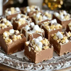 Um Milch-und-Kekse-Fudge zu machen, benötigst du einige Hauptzutaten. Diese sind: - 2 Tassen Milchschokolade-Chips - 1 Tasse gesüßte Kondensmilch - 1/4 Tasse ungesalzene Butter - 1 Teelöffel Vanilleextrakt - 1 Tasse zerbröselte Schokoladenkekse (plus extra zum Garnieren) - 1/2 Tasse Mini-Marshmallows - Eine Prise Meersalz Diese Zutaten sind wichtig für den süßen und cremigen Geschmack des Fudges. Milchschokolade-Chips geben die Basis, während die Kekse für eine knusprige Textur sorgen. Wenn du etwas anderes ausprobieren möchtest, gibt es viele Optionen. Hier sind einige Ideen: - Ersetze Milchschokolade durch Zartbitter- oder weiße Schokolade. - Füge gehackte Nüsse oder Trockenfrüchte hinzu. - Du kannst auch aromatisierte Extrakte wie Mandel oder Karamell verwenden. Diese Variationen helfen dir, deinen Fudge zu personalisieren. Sei kreativ und finde deinen Lieblingsgeschmack! Die Qualität der Zutaten macht einen großen Unterschied. Achte darauf: - Kaufe die besten Schokoladen-Chips, die du finden kannst. Hochwertige Schokolade schmilzt besser. - Verwende frische Butter und Kondensmilch. Diese beeinflussen die Textur und den Geschmack. - Wähle Kekse mit guten Aromen. Frische Schokoladenkekse geben mehr Geschmack. Mit diesen Tipps kannst du sicherstellen, dass dein Milch-und-Kekse-Fudge köstlich wird. Denke daran, dass die richtige Auswahl der Zutaten der Schlüssel zu einem perfekten Ergebnis ist. Wenn du mehr über das Rezept erfahren möchtest, schau dir das Full Recipe an! Zuerst benötigst du eine Backform. Nimm eine 20x20 cm große Form. Lege sie mit Backpapier aus. Lass genug Papier überstehen. So kannst du das Fudge später leicht herausnehmen. Jetzt kommt der spannende Teil! Nimm einen mittelgroßen Topf und stelle ihn auf niedrige Hitze. Füge die Milchschokolade-Chips, die gesüßte Kondensmilch und die ungesalzene Butter hinzu. Rühre ständig, bis alles schmilzt und glatt ist. Nimm den Topf vom Herd. Nun rühre den Vanilleextrakt und eine Prise Meersalz ein. Diese Schritte geben dem Fudge viel Geschmack. Füge jetzt die zerbröselten Schokoladenkekse und die Mini-Marshmallows hinzu. Mische alles gut, bis die Kekse und Marshmallows gleichmäßig verteilt sind. Gieße die Mischung in die vorbereitete Backform. Verwende einen Spatel, um sie gleichmäßig zu verteilen. Drücke die Mischung leicht nach unten, damit sie fest wird. Bestreue die Oberseite mit zusätzlichen zerbröselten Keksen. Diese geben dem Fudge eine schöne Textur. Jetzt musst du das Fudge kühlen. Stelle die Backform für mindestens 2 Stunden in den Kühlschrank. Das Fudge muss fest werden. Wenn es fest ist, nimm es aus der Form. Hebe es vorsichtig mit dem Backpapier heraus. Schneide das Fudge in Quadrate. Jetzt ist es bereit zum Servieren. Wenn du magst, kannst du die Quadrate auf einer schönen Platte anrichten. Ein Spritzer geschmolzener weißer Schokolade macht es noch schöner. Garnieren kannst du mit ganzen Keksen für einen tollen Look. Das ist die Schritt-für-Schritt-Anleitung für Milch und Kekse Fudge. Du findest das vollständige Rezept in der Rezeptübersicht. Ein häufiger Fehler ist, die Mischung zu überhitzen. Das kann dazu führen, dass die Schokolade anbrennt. Rühre immer bei niedriger Hitze. Ein anderer Fehler ist, die Kekse zu früh hinzuzufügen. Warte, bis die Mischung abgekühlt ist, um weiche Kekse zu vermeiden. Achte darauf, dass du die Backform gut mit Papier auslegst. So kannst du das Fudge später leicht herausnehmen. Um den Geschmack zu verbessern, kannst du verschiedene Schokoladensorten mischen. Dunkle Schokolade bringt eine neue Tiefe. Du kannst auch einen Schuss Espresso oder Kaffeepulver hinzufügen. Dieser Schritt hebt den Geschmack der Schokolade hervor. Ein wenig Zimt oder Muskatnuss verleiht dem Fudge eine besondere Note. Experimentiere mit den Zutaten, um deine perfekte Mischung zu finden. Die Präsentation ist wichtig! Arrangiere die Fudge-Quadrate schön auf einer Platte. Du kannst sie mit geschmolzener weißer Schokolade beträufeln. Das sieht nicht nur toll aus, sondern schmeckt auch lecker. Verwende ganze Kekse als Garnitur. Sie machen das Fudge noch ansprechender. Denk daran, frische Minzblätter oder essbare Blumen hinzuzufügen. Das bringt Farbe und Frische auf den Tisch. {{image_4}} Du kannst mit Schokolade kreativ sein. Statt Milchschokolade kannst du dunkle oder weiße Schokolade verwenden. Dunkle Schokolade gibt dem Fudge einen kräftigen Geschmack. Weiße Schokolade macht ihn süßer und cremiger. Mische verschiedene Sorten, um neue Geschmäcker zu entdecken. Du kannst sogar aromatisierte Schokoladen verwenden, wie Minze oder Orange, um spannende Akzente zu setzen. Die Kekse sind wichtig für den Geschmack. Du kannst verschiedene Sorten ausprobieren. Nimm Oreo-Kekse für einen klassischen Geschmack oder Schokoladenkekse für mehr Schokolade. Wenn du es fruchtig magst, füge zerbröselte Kekse mit Früchten hinzu. Für Toppings kannst du Nüsse oder getrocknete Früchte verwenden. So schaffst du mehr Textur und einen schönen Look. Für vegane Optionen verwende pflanzliche Butter und vegane Schokolade. Das macht den Fudge ganz ohne tierische Produkte. Für glutenfreie Varianten achte darauf, dass die Kekse glutenfrei sind. Es gibt viele gute Marken, die leckere glutenfreie Kekse anbieten. So können alle dein Milch und Kekse Fudge genießen. Für die vollständige Zubereitung, schau dir das [Full Recipe] an. Um Milch und Kekse Fudge frisch zu halten, lege es in einen luftdichten Behälter. Achte darauf, dass der Behälter sauber und trocken ist. Vermeide den Kontakt mit Luft, um die Frische zu bewahren. Du kannst auch Backpapier zwischen die Fudge-Stücke legen, damit sie nicht aneinander kleben. So bleibt die Textur weich und lecker. Wenn du Fudge richtig lagerst, bleibt er bis zu zwei Wochen frisch. Nach dieser Zeit kann er austrocknen oder seinen Geschmack verlieren. Achte auf Veränderungen. Wenn der Fudge hart, bröckelig oder ranzig riecht, ist es Zeit, ihn wegzuwerfen. Auch eine Veränderung in der Farbe kann ein Zeichen für Verderb sein. Das Einfrieren von Fudge ist eine tolle Möglichkeit, ihn länger zu lagern. Schneide ihn in Stücke und lege sie in einen gefrierfesten Beutel. Entferne die Luft und beschrifte den Beutel mit dem Datum. Du kannst den Fudge bis zu drei Monate einfrieren. Zum Auftauen, lasse ihn einfach bei Raumtemperatur stehen. So bleibt der Geschmack und die Textur erhalten. Für das Rezept besuche die [Full Recipe]. Der Fudge braucht mindestens 2 Stunden im Kühlschrank. Manchmal dauert es auch länger. Die genaue Zeit hängt von der Temperatur und der Dicke des Fudges ab. Wenn du sicher gehen willst, lasse ihn über Nacht kühl werden. So ist er perfekt fest und einfach zu schneiden. Ja, du kannst die Zutaten nach deinem Geschmack ändern. Wenn du dunkle Schokolade magst, nutze dunkle Schokoladen-Chips. Für einen anderen Geschmack, probiere Erdnussbutter oder weiße Schokolade. Du kannst auch verschiedene Kekse verwenden. Oreo-Kekse oder Butterkekse sind tolle Alternativen. Sei kreativ und finde deine Lieblingskombination! Du kannst Milch-und-Kekse-Fudge in vielen Bäckereien finden. Manche Online-Shops bieten ihn auch an. Aber selbst machen ist einfach und macht mehr Spaß. So kannst du sicher sein, dass die Zutaten frisch sind. Für das genaue Rezept, schau dir das Rezept für Milch-und-Kekse-Fudge an. Milch-und-Kekse-Fudge ist eine köstliche Leckerei, die einfach zuzubereiten ist. Wir haben die besten Zutaten, eine klare Anleitung und nützliche Tipps besprochen. Sie können auch Variationen ausprobieren, um Ihren Fudge zu personalisieren. Vergessen Sie nicht, ihn richtig zu lagern, damit er frisch bleibt. Experimentieren Sie mit verschiedenen Schokoladensorten und Toppings. Genießen Sie Ihr Fudge und teilen Sie es mit anderen. Kochen macht Spaß und bringt Freude!