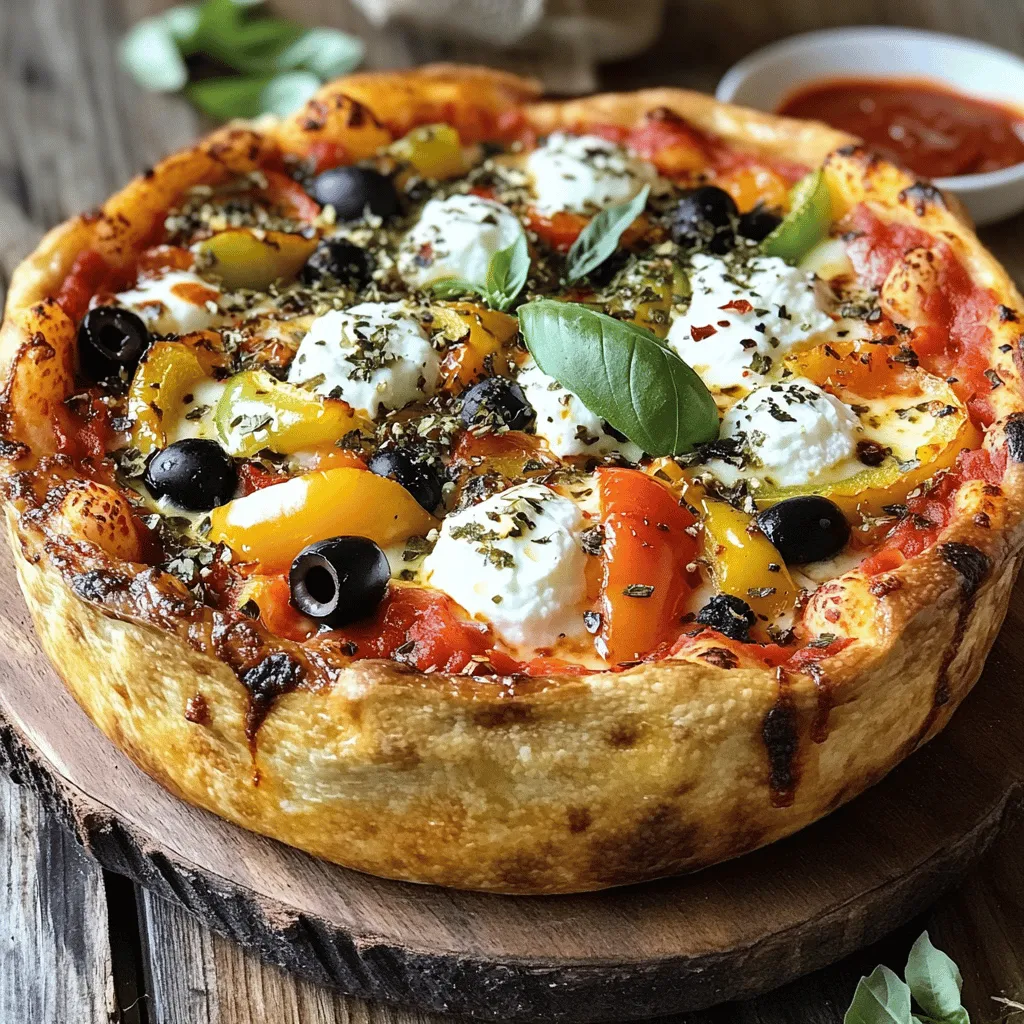 Für einen perfekten Deep-Dish Pizza Pie brauchen Sie einige Grundzutaten. Hier sind die wichtigsten: - 2 ½ Tassen Allzweckmehl - 1 Tasse warmes Wasser (ca. 43°C) - 2 ¼ Teelöffel Instanthefe (1 Päckchen) - 1 Teelöffel Zucker - 1 Teelöffel Salz - ¼ Tasse Olivenöl - 1 ½ Tassen geriebener Mozzarella-Käse - 1 Tasse Ricotta-Käse - 1 Tasse Marinara-Soße (selbstgemacht oder aus dem Laden) - 1 Teelöffel getrockneter Oregano - ½ Teelöffel zerstoßene rote Pfefferflocken (optional) Sie können Ihre Pizza nach Lust und Laune belegen. Hier sind ein paar tolle Optionen: - 1 Tasse geschnittene Paprika (jede Farbe) - ½ Tasse geschnittene schwarze Oliven - Frische Basilikumblätter zur Garnitur Diese Beläge geben Ihrer Pizza einen tollen Geschmack und eine bunte Optik. Achten Sie beim Kauf der Zutaten auf Qualität. Hier sind einige Tipps: - Wählen Sie frischen Mozzarella-Käse. Er schmilzt besser und schmeckt großartig. - Verwenden Sie hochwertiges Olivenöl. Es verleiht dem Teig einen feinen Geschmack. - Kaufen Sie frisches Gemüse. Es sorgt für mehr Geschmack und Nährstoffe. Wenn Sie diese Tipps befolgen, wird Ihre Deep-Dish Pizza Pie garantiert köstlich. Für das vollständige Rezept, schauen Sie sich die [Full Recipe] an. Um den perfekten Pizzateig zu machen, beginne mit warmem Wasser. Es sollte etwa 43°C warm sein. Vermische das Wasser mit Zucker und Hefe in einer großen Schüssel. Lass diese Mischung 5-10 Minuten stehen. Sie wird schaumig. Das zeigt, dass die Hefe aktiv ist. Füge dann das Mehl, Salz und Olivenöl hinzu. Rühre alles, bis ein Teig entsteht. Knete den Teig auf einer leicht bemehlten Fläche für etwa 5 Minuten. Der Teig sollte glatt und elastisch sein. Lass den Teig in einer gefetteten Schüssel ruhen. Decke ihn mit einem feuchten Tuch ab und stelle ihn an einen warmen Ort. Lass ihn etwa 1 Stunde gehen, bis er sich verdoppelt hat. Nachdem der Teig aufgegangen ist, drücke ihn herunter. Rolle ihn auf einer leicht bemehlten Fläche aus. Der Teig sollte in eine gefettete 9-Zoll Tiefenform passen. Drücke den Teig an den Seiten der Form hoch. Nun kommt der beste Teil: die Füllung! Lege zuerst geriebenen Mozzarella-Käse auf den Boden. Füge dann Kleckse von Ricotta-Käse hinzu. Verteilt die geschnittenen Paprika und schwarzen Oliven gleichmäßig. Streue getrockneten Oregano und zerstoßene rote Pfefferflocken darüber. Gieße die Marinara-Soße gleichmäßig über die Füllung. Verteile sie vorsichtig, um alles zu bedecken. Heize den Ofen auf 220°C vor. Backe die Pizza für 25-30 Minuten. Die Kruste sollte goldbraun sein und der Käse sprudelnd. Nach dem Backen nimm die Pizza aus dem Ofen. Lass sie ein paar Minuten abkühlen, bevor du sie schneidest. Garnier die Pizza mit frischen Basilikumblättern. So sieht sie noch schöner aus! Für mehr Details, schau dir das [Full Recipe] an. Manchmal kann das Backen schiefgehen. Hier sind ein paar Probleme und Lösungen: - Teig geht nicht auf: Möglicherweise war das Wasser zu heiß oder die Hefe ist alt. Achte darauf, die Hefe gut zu aktivieren. - Kruste bleibt weich: Das kann passieren, wenn du zu viel Soße verwendest. Reduziere die Menge und achte auf die Backzeit. - Beläge rutschen: Mische die Zutaten gut und verteile sie gleichmäßig. So bleibt alles an Ort und Stelle. Eine knusprige Kruste ist der Schlüssel zu einer guten Deep-Dish Pizza. Hier sind einige Tipps: - Backform einfetten: Verwende Olivenöl oder Butter, um die Form gut einzufetten. So klebt nichts fest. - Vorfrittieren: Brate den Teig kurz vor dem Belegen an. Das hilft, die Kruste knusprig zu machen. - Backen auf der unteren Schiene: Backe die Pizza auf der unteren Schiene des Ofens. So wird die Unterseite schön braun und knusprig. Die richtige Temperatur ist wichtig für das Backen. Hier sind einige Hinweise: - Temperatur: Heize den Ofen auf 220°C vor. Diese hohe Temperatur hilft, die Kruste gut zu backen. - Backzeit: Backe die Pizza 25-30 Minuten. Achte darauf, dass die Kruste goldbraun ist und der Käse sprudelt. - Abkühlen lassen: Lass die Pizza nach dem Backen einige Minuten ruhen. So lässt sie sich besser schneiden und die Füllung setzt sich. Für das gesamte Rezept, schau dir den [Full Recipe] an! {{image_4}} Deep-Dish Pizza Pie bietet Raum für viel Kreativität. Hier sind einige beliebte Beläge: - Peperoni - Wurst - Champignons - Zwiebeln - Spinat - Artischocken - Ananas Diese Kombinationen bringen viel Geschmack. Sie können auch eigene Lieblingszutaten hinzufügen. Experimentieren macht Spaß! Sie lieben Gemüse? Dann probieren Sie diese vegetarischen Optionen: - Zucchini - Brokkoli - Auberginen Für vegane Varianten ersetzen Sie den Käse durch pflanzliche Alternativen. Sojajoghurt oder Cashewkäse sind tolle Optionen. Sie schmecken gut und sind gesund. Haben Sie eine Glutenunverträglichkeit? Kein Problem! Sie können glutenfreies Mehl verwenden. Viele Marken bieten gute Alternativen. Achten Sie darauf, dass die Mischung gut knetet und aufgeht. So erhalten Sie eine leckere, glutenfreie Deep-Dish Pizza. Für das volle Rezept schauen Sie sich das [Full Recipe] an. Dort finden Sie alle Details! Wenn Sie Reste Ihrer Deep-Dish Pizza Pie haben, sind diese einfach zu lagern. Lassen Sie die Pizza zuerst abkühlen. Wickeln Sie dann die Stücke in Frischhaltefolie oder Aluminiumfolie. Alternativ können Sie die Pizza auch in einem luftdichten Behälter aufbewahren. So bleibt der Geschmack frisch. Um die Reste wieder aufzuwärmen, empfehle ich, den Ofen zu nutzen. Heizen Sie den Ofen auf 180°C vor. Legen Sie die Pizza auf ein Backblech. Backen Sie sie für etwa 10-15 Minuten. So wird die Kruste knusprig und der Käse schmilzt gut. Sie können auch eine Mikrowelle verwenden, aber die Kruste wird dann nicht so gut. Im Kühlschrank hält die Pizza etwa 3-4 Tage. Stellen Sie sicher, dass sie gut verpackt ist. Wenn Sie die Pizza länger aufbewahren möchten, können Sie sie einfrieren. Wickeln Sie die Stücke in Frischhaltefolie und dann in Aluminiumfolie. Im Gefrierschrank bleibt die Pizza bis zu 3 Monate frisch. Zum Auftauen, legen Sie sie einfach über Nacht in den Kühlschrank. Für eine schnelle Option, erwärmen Sie die gefrorenen Stücke direkt im Ofen. Deep-Dish Pizza hat einen dicken, hohen Rand. Sie ist mehr wie ein Kuchen als eine normale Pizza. Man schichtet die Zutaten auf den Teig. Die Soße kommt ganz oben drauf. Dies schützt den Käse und die anderen Beläge. So bleibt alles frisch und saftig. Der Geschmack ist reichhaltig und voll. Jeder Biss ist wie ein Stück Glück. Die Zubereitungszeit beträgt etwa 20 Minuten. Danach muss der Teig eine Stunde gehen. Das Backen dauert 25 bis 30 Minuten. Insgesamt bist du also in etwa 1 Stunde und 30 Minuten fertig. Es lohnt sich, denn der Geschmack ist fantastisch! In Chicago gibt es viele berühmte Orte für Deep-Dish Pizza. Pizzerien wie Lou Malnati's und Giordano's sind sehr beliebt. Auch lokale Geheimtipps sind oft großartig. Frage die Einheimischen, wo sie essen gehen. Du wirst sicher einige tolle Empfehlungen bekommen. Deep-Dish Pizza ist ein Genuss, der viele Fans hat. Im Blog habe ich die Grundzutaten, die Zubereitung und Tipps zum Backen behandelt. Du lernst, wie du den perfekten Teig machst und die besten Beläge wählst. Ich teile auch Lösungen für häufige Probleme und empfehle Variationen, einschließlich glutenfreier Optionen. Denk daran, wie wichtig die Lagerung ist, um Reste frisch zu halten. Probiere die verschiedenen Ideen aus und genieße deine eigene leckere Deep-Dish Pizza!
