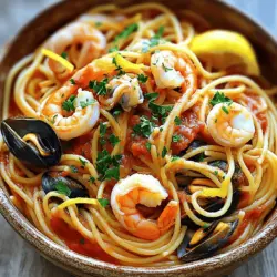 Delicious Seafood Spaghetti Einfaches und schnelles Gericht