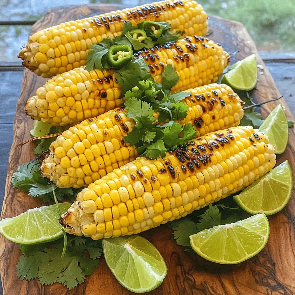 - 4 frische Maiskolben - 120 g ungesalzene Butter - 2 Jalapeños - 3 Knoblauchzehen - 1 Teelöffel geräuchertes Paprikapulver - 1/2 Teelöffel Salz - 1/4 Teelöffel schwarzer Pfeffer - 2 Esslöffel frischer Koriander Ich liebe es, frische Zutaten zu nutzen. Die Hauptzutaten für dieses Gericht sind Mais und Butter. Der Mais bringt eine süße Note, während die Butter für einen reichhaltigen Geschmack sorgt. Die Jalapeños und der Knoblauch bringen aufregende Aromen. Ich empfehle, die Kerne der Jalapeños zu entfernen, um die Schärfe zu mildern. Mögen Sie es schärfer? Lassen Sie die Kerne einfach drin. Das geräucherte Paprikapulver gibt eine rauchige Tiefe. Es passt perfekt zu dem Grillgeschmack des Maises. Für die Garnierung verwende ich frischen Koriander. Er bringt Frische und Farbe auf den Teller. Salz und Pfeffer heben die Aromen hervor. Diese Zutaten machen das Rezept besonders köstlich. Sie können die vollständige Zubereitung im Full Recipe finden. Zuerst musst du die Maiskolben enthäuten. Entferne die Blätter und die Fäden. Das gibt dir frischen, saftigen Mais. Jetzt ist es Zeit für die Jalapeños und den Knoblauch. Hacke die Jalapeños fein. Entferne die Kerne, wenn du weniger Schärfe willst. Hacke auch die Knoblauchzehen klein. Diese zwei Zutaten geben dem Gericht viel Geschmack. Nimm eine Rührschüssel und füge die weiche Butter hinzu. Jetzt kommen die gehackten Jalapeños und der Knoblauch dazu. Füge das geräucherte Paprikapulver, das Salz und den schwarzen Pfeffer hinzu. Mische alles gut zusammen, bis die Butter gleichmäßig aussieht. Es sollte eine cremige Mischung entstehen. Diese Jalapeño-Knoblauchbutter ist der Schlüssel zu deinem leckeren Mais. Heize deinen Grill auf mittelhohe Temperatur vor. Wichtig ist, dass er gleichmäßig heiß ist. Bestreiche die Maiskolben leicht mit der Jalapeño-Knoblauchbutter. Achte darauf, dass sie gut bedeckt sind. Jetzt legst du die Maiskolben direkt auf den Grill. Grille sie etwa 10-15 Minuten. Wende die Kolben regelmäßig, damit sie gleichmäßig garen. Der Mais sollte zart sein und schöne Grillstreifen bekommen. Nach dem Grillen kannst du die Kolben nochmals mit der Butter bestreichen. Das intensiviert den Geschmack. Jetzt kannst du die Kolben servieren. Du findest die vollständige Anleitung in der [Full Recipe]. - Verwende weiche Butter. Sie lässt sich leichter mischen. - Achte darauf, dass alle Zutaten gut verbunden sind. So bekommst du eine cremige Mischung. - Nutze direkte Hitze für ein schnelles Grillen. So entstehen schöne Grillstreifen. - Wende die Maiskolben regelmäßig, damit sie gleichmäßig garen. So bleibt der Mais zart und saftig. - Richte die Maiskolben auf einem rustikalen Holzbrett an. Das sieht schön aus und macht Eindruck. - Serviere Limettenviertel dazu. Sie geben dem Gericht eine frische Note. Drücke etwas Limettensaft über den heißen Mais für extra Geschmack. Für das vollständige Rezept, schau dir die [Full Recipe] an. {{image_4}} Möchtest du deinen Mais noch schärfer machen? Dann füge einfach mehr Jalapeños hinzu. Du kannst auch Chili-Flocken verwenden. Diese geben einen tollen Kick. Mehr Schärfe macht das Gericht spannender. Wenn du vegan leben möchtest, ist das kein Problem. Ersetze die Butter einfach durch pflanzliche Margarine. So bleibt der Geschmack frisch und lecker. Vegane Alternativen sind ebenso einfach und schmackhaft. Für mehr Geschmack kannst du Feta oder Parmesan oben drauf streuen. Diese Käsesorten geben dem Gericht eine cremige Note. Du kannst auch frische Kräuter wie Petersilie oder Thymian nutzen. Diese bringen zusätzliche Frische und Farbe ins Spiel. Um die ungegrillten Maiskolben frisch zu halten, lege sie in den Kühlschrank. Um sicherzustellen, dass sie nicht austrocknen, wickle sie in ein feuchtes Tuch. So bleiben sie für ein paar Tage gut. Die Jalapeño-Knoblauchbutter kannst du in einem luftdichten Behälter aufbewahren. Stelle sicher, dass sie gut verschlossen ist. So bleibt der Geschmack frisch und intensiv. Du kannst die Butter auch in kleine Portionen einfrieren. Das ist super praktisch, wenn du schnell ein leckeres Gericht zubereiten möchtest. Reste im Kühlschrank sind gut für etwa drei bis fünf Tage. Überprüfe sie vor der Verwendung auf Geruch oder Farbe. Wenn sie komisch aussehen, wirf sie besser weg. Für eine längere Haltbarkeit ist das Einfrieren eine tolle Option. Die Jalapeño-Knoblauchbutter hält sich bis zu drei Monate im Gefrierfach. Du kannst sie in Eiswürfelformen einfrieren, so hast du immer die perfekte Portion bereit. Wenn du sie verwenden möchtest, lasse sie einfach im Kühlschrank auftauen oder erwärme sie kurz in der Mikrowelle. Für das vollständige Rezept, schau dir [Full Recipe] an. Um die beste Jalapeño-Knoblauchbutter zu machen, gibt es ein paar Tipps. - Frische Zutaten: Verwende frische Jalapeños und Knoblauch. Das sorgt für mehr Geschmack. - Geschmacksanpassung: Du kannst die Schärfe anpassen. Füge mehr oder weniger Jalapeños hinzu. Entferne die Kerne für weniger Schärfe. Ich empfehle, die Butter gut zu mischen. So verteilen sich die Aromen gleichmäßig. Die Kombination von geräuchertem Paprikapulver mit frischem Koriander macht den Geschmack besonders lecker. Ja, du kannst gefrorenen Mais verwenden. - Vorteile: Gefrorener Mais ist oft süß und frisch. Er ist leicht zu lagern und schnell bereit. - Nachteile: Der Geschmack kann weniger intensiv sein als bei frischem Mais. Manchmal ist die Textur auch weniger knackig. Wenn du gefrorenen Mais nimmst, lasse ihn vorher auftauen. So wird er gleichmäßiger gegrillt. Zu gegrilltem Mais passen viele Beilagen und Hauptgerichte. - Beilagen: Serviere den Mais mit gegrilltem Fleisch oder Fisch. Auch ein frischer Salat passt gut dazu. - Getränke: Für Getränke empfehle ich ein kaltes Bier oder frischen Limettensaft. Diese Kombinationen machen dein Essen noch besser. Du findest viele Ideen in [Full Recipe]. Der Artikel hat die wichtigsten Schritte für das Grillen von Mais behandelt. Wir haben die Hauptzutaten, die Zubereitung der Jalapeño-Knoblauchbutter und die besten Grilltechniken besprochen. Tipps zur Lagerung und Variationen für jeden Geschmack sind ebenfalls enthalten. Grill lieber mit frischen Zutaten und teile deine Kreation. So schmeckt es am besten. Experimentiere mit den Aromen und genieße dein perfektes Grillerlebnis!