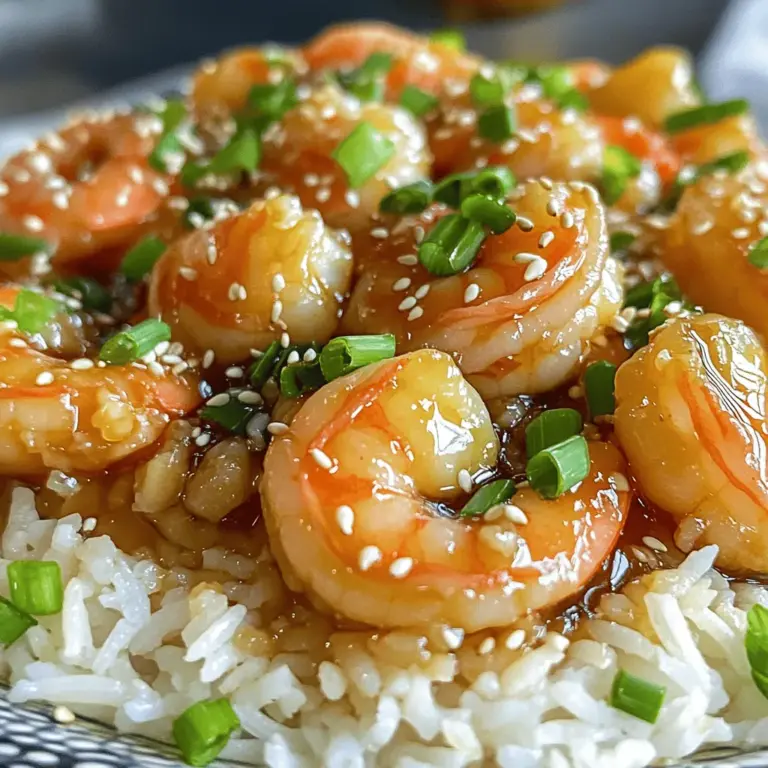 - 450 g große Garnelen, geschält und entdarmt - 3 Esslöffel Honig - 3 Esslöffel Sojasauce (oder Tamari für glutenfrei) - 2 Zehen Knoblauch, fein gehackt - 1 Esslöffel frischer Ingwer, fein gehackt - 1 Teelöffel rote Pfefferflocken (optional) - 2 Esslöffel Sesamöl - 1 Esslöffel Olivenöl - 2 Frühlingszwiebeln, gehackt (zum Garnieren) - 1 Esslöffel Sesamsamen (zum Garnieren) Die Zutaten sind einfach zu finden. Ich mag große Garnelen, weil sie schnell garen. Der Honig gibt einen süßen Geschmack. Die Sojasauce bringt salzige Noten in das Gericht. Die aromatischen Zutaten sind auch wichtig. Der Knoblauch und der Ingwer sorgen für einen tollen Duft. Rote Pfefferflocken bringen etwas Hitze. Wenn du es schärfer magst, füge mehr hinzu. Für die Öle verwende ich Sesamöl. Es hat einen nussigen Geschmack. Olivenöl ist vielseitig und gesund. Die Frühlingszwiebeln und Sesamsamen machen das Gericht hübsch und lecker. Wenn du mehr über die Zubereitung erfahren willst, schau dir das [Full Recipe] an. Zuerst nehmen Sie eine kleine Schüssel. Geben Sie dort den Honig und die Sojasauce hinzu. Fügen Sie die fein gehackten Knoblauchzehen und den Ingwer hinzu. Vermengen Sie alles gut. Wenn Sie eine scharfe Note mögen, streuen Sie rote Pfefferflocken hinein. Diese Mischung gibt der Sauce eine tolle Tiefe. Erhitzen Sie eine große Pfanne auf mittlerer bis hoher Hitze. Geben Sie das Sesamöl und das Olivenöl in die Pfanne. Warten Sie, bis das Öl heiß ist. Dann legen Sie die Garnelen in einer einzigen Schicht in die Pfanne. Braten Sie die Garnelen für etwa 2-3 Minuten. Wenden Sie sie zur Hälfte der Zeit. Sie sind fertig, wenn sie rosa und trüb aussehen. Gießen Sie die vorbereitete Honig-Knoblauch-Sauce über die Garnelen. Rühren Sie alles gut um. So sind die Garnelen gleichmäßig bedeckt. Lassen Sie das Gericht für weitere 1-2 Minuten köcheln. Dies hilft der Sauce, leicht einzudicken. Jetzt sind Ihre Garnelen bereit, serviert zu werden. Um Garnelen perfekt zu braten, heize die Pfanne gut vor. Das Öl sollte heiß sein, bevor du die Garnelen hinzufügst. Lege die Garnelen in einer einzigen Schicht in die Pfanne. Brate sie 2-3 Minuten lang. Wende sie in der Mitte, damit sie gleichmäßig garen. Garnelen sind gar, wenn sie rosa und trüb sind. Achte darauf, sie nicht zu lange zu braten, sonst werden sie zäh. Du kannst die Sauce nach deinem Geschmack anpassen. Für eine süßere Variante füge mehr Honig hinzu. Wenn du es salziger magst, gib mehr Sojasauce dazu. Frische Kräuter wie Koriander oder Petersilie bringen frischen Geschmack. Füge sie kurz vor dem Servieren hinzu, um das Aroma zu bewahren. Ein schönes Gericht sieht ansprechend aus. Serviere die Garnelen auf einem Bett aus gedämpftem Jasminreis. Das macht das Gericht bunt und lecker. Du kannst auch gebratenes Gemüse wie Brokkoli oder Paprika dazugeben. Gieße die restliche Sauce aus der Pfanne über die Garnelen. So intensivierst du den Geschmack und machst das Gericht noch köstlicher. {{image_4}} Es gibt viele Wege, das Rezept anzupassen. Eine tolle Option ist Zucchini-Nudeln. Sie sind leicht und frisch. Ersetze die Garnelen durch Tofu oder Hähnchen für eine andere Textur. Tofu nimmt die Aromen gut auf. Hähnchen ist eine gute Wahl, wenn du Fleisch magst. Willst du mehr Frische? Füge Zitrusfrüchte wie Limettensaft hinzu. Der saure Geschmack passt gut zu den süßen Garnelen. Du kannst auch andere asiatische Gewürze verwenden, wie fünf Gewürze oder Zitronengras. Diese Gewürze bringen einen neuen Geschmack ins Spiel. Beilagen machen das Gericht komplett. Du kannst gedämpften Jasminreis oder Quinoa verwenden. Auch gebratenes Gemüse passt hervorragend. Denke an Brokkoli oder Paprika. Diese Optionen sind einfach und schnell. Sie ergänzen die Garnelen gut und machen das Essen gesund. Für mehr Ideen, schau dir das [Full Recipe] an. Bewahre die Honig-Knoblauch-Garnelen im Kühlschrank auf. Lege sie in einen luftdichten Behälter. So bleiben sie frisch. Garnelen sollten gut kühlen. Sie halten sich etwa 2 Tage im Kühlschrank. Danach verlieren sie an Geschmack und Frische. Um die Garnelen einzufrieren, lege sie in einen Gefrierbeutel. Drücke die Luft heraus, um Gefrierbrand zu vermeiden. Füge das Datum hinzu, damit du weißt, wie lange sie schon da sind. Gefrorene Garnelen halten sich bis zu 3 Monate. Du kannst sie später für eine schnelle Mahlzeit nutzen. Um die Garnelen aufzuwärmen, benutze eine Pfanne oder den Ofen. Erhitze sie bei mittlerer Hitze in der Pfanne. Achte darauf, sie nicht zu lange zu kochen. So bleiben sie zart. Im Ofen kannst du sie bei 175 Grad Celsius 5-10 Minuten erwärmen. Vermeide den Gummi-Effekt, indem du sie sanft erwärmst. So bleibt der Geschmack großartig. Für mehr Details schaue dir das [Full Recipe] an. Die Zubereitung der Honig-Knoblauch-Garnelen dauert nur 10 Minuten. Die Vorbereitungszeit beträgt etwa 5 Minuten. Du musst die Garnelen schälen und die anderen Zutaten bereitstellen. Dann brätst du die Garnelen in einer heißen Pfanne. Das Kochen dauert nur 5 Minuten. Diese schnelle Zubereitung macht das Gericht ideal für ein schnelles Abendessen. Ja, du kannst die Garnelen einfrieren. Achte darauf, sie in einem luftdichten Behälter zu lagern. So bleiben sie frisch. Die Garnelen halten sich bis zu 3 Monate im Gefrierschrank. Wenn du sie auftauen möchtest, lege sie über Nacht in den Kühlschrank. Dadurch bleibt die Textur der Garnelen gut. Es gibt viele Beilagen, die gut zu Honig-Knoblauch-Garnelen passen. Hier sind einige Vorschläge: - Gedämpfter Jasminreis - Gebratenes Gemüse - Quinoa - Nudeln Diese Beilagen bieten verschiedene Texturen und Geschmäcker, die das Gericht ergänzen. Du kannst auch eine frische Salatbeilage hinzufügen. Ja, du kannst die Sauce leicht anpassen. Wenn du einen süßeren Geschmack magst, füge mehr Honig hinzu. Für einen salzigeren Geschmack kannst du mehr Sojasauce verwenden. Du kannst auch frische Kräuter wie Koriander oder Basilikum hinzufügen. Diese geben der Sauce eine frische Note. Experimentiere mit verschiedenen Zutaten, um deinen perfekten Geschmack zu finden. Für das vollständige Rezept, sieh dir die [Full Recipe] an. In diesem Blogbeitrag haben wir die Zubereitung von Honig-Knoblauch-Garnelen behandelt. Du hast die wichtigen Zutaten, eine einfache Schritt-für-Schritt-Anleitung und nützliche Tipps kennengelernt. Die Variationen bieten kreative Alternativen, während die Lagerinformationen dir helfen, frische Garnelen länger zu genießen. Du kannst die Sauce nach deinem Geschmack anpassen und verschiedene Beilagen probieren. Experimentiere mit neuen Aromen. Viel Spaß beim Kochen und Genießen deiner eigenen Kreationen!