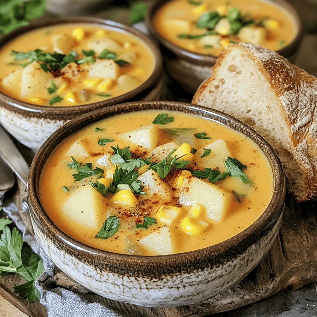 Um eine köstliche Cajun Kartoffelsuppe zuzubereiten, benötigst du folgende Zutaten: - 4 mittelgroße Kartoffeln, geschält und gewürfelt - 1 große Zwiebel, fein gehackt - 2 Knoblauchzehen, gehackt - 1 grüne Paprika, gewürfelt - 2 Stangen Sellerie, in Scheiben geschnitten - 1 Karotte, gewürfelt - 4 Tassen Gemüsebrühe - 1 Tasse Milch (oder pflanzliche Milch) - 2 Esslöffel Cajun-Gewürzmischung (nach Geschmack anpassen) - 1 Teelöffel geräuchertes Paprikapulver - Salz und Pfeffer nach Geschmack - 2 Esslöffel Olivenöl - 1 Tasse Mais (frisch oder gefroren) - 1 Esslöffel frische Petersilie, gehackt (zum Garnieren) - Gehackte Frühlingszwiebeln (zum Garnieren) Das Rezept ergibt etwa 6 Portionen. Wenn du mehr oder weniger zubereiten möchtest, kannst du die Mengen leicht anpassen. Für 4 Portionen verwende einfach 3 Kartoffeln und reduziere die Brühe auf 3 Tassen. Für 8 Portionen kannst du 5 Kartoffeln und 5 Tassen Brühe verwenden. Frische Zutaten liefern oft den besten Geschmack. Frische Kartoffeln, Zwiebeln und Gemüse sind ideal. Wenn du jedoch nicht frische Zutaten findest, sind gefrorene Optionen auch gut. Gefrorenes Gemüse kann bereits gewaschen und geschnitten sein, was Zeit spart. Achte darauf, dass die gefrorenen Zutaten keine Zusatzstoffe haben. Das sorgt für einen klaren und reinen Geschmack in deiner Suppe. Um die Cajun Kartoffelsuppe zu starten, erhitze das Olivenöl in einem großen Topf. Bei mittlerer Hitze, füge die gehackte Zwiebel und den Knoblauch hinzu. Danach kommen die grüne Paprika, der Sellerie und die Karotte dazu. Brate das Gemüse etwa 5-7 Minuten an. Achte darauf, dass es weich wird und die Aromen gut zusammenkommen. So beginnt die Basis der Suppe. Jetzt gib die gewürfelten Kartoffeln in den Topf. Füge die Cajun-Gewürzmischung, das geräucherte Paprikapulver, Salz und Pfeffer hinzu. Rühre alles gut um. Dann gieße die Gemüsebrühe in den Topf und bringe alles zum Kochen. Reduziere die Hitze, sobald es kocht, und lasse die Suppe 15-20 Minuten köcheln. Wenn die Kartoffeln weich sind, benutze einen Kartoffelstampfer oder einen Stabmixer. Zerdrücke einen Teil der Kartoffeln, damit die Suppe cremig wird, aber lasse einige Stücke für den Biss. Rühre die Milch und den Mais in die Suppe ein. Lass die Mischung weitere 5 Minuten aufwärmen. Achte darauf, die Würzung nach deinem Geschmack anzupassen. Serviere die Suppe heiß. Garniere sie mit frischer Petersilie und gehackten Frühlingszwiebeln. Für ein tolles Essen kannst du dazu knuspriges Brot bieten. Für das gesamte Rezept schaue dir [Full Recipe] an. Um den Geschmack deiner Cajun Kartoffelsuppe zu verbessern, nutze frische Kräuter. Petersilie und Schnittlauch bringen Frische. Füge auch einen Spritzer Zitronensaft hinzu, um die Aromen zu heben. Du kannst die Cajun-Gewürzmischung anpassen. Experimentiere mit mehr Paprika oder Cayennepfeffer für mehr Hitze. Beginne mit dem Schneiden des Gemüses. Das spart Zeit beim Kochen. Verwende einen großen Topf, um die Zutaten gleichmäßig zu garen. Achte darauf, das Gemüse gut anzubraten. So entfalten sich die Aromen besser. Wenn die Kartoffeln gar sind, püriere nur einen Teil davon. Das gibt der Suppe die perfekte cremige Konsistenz. Vermeide es, die Suppe zu lange kochen zu lassen. Dadurch können die Kartoffeln matschig werden. Achte darauf, dass du genügend Flüssigkeit hinzufügst. Zu wenig Brühe macht die Suppe dick und schwer. Ein weiterer Fehler ist, die Gewürze zu spät hinzuzufügen. Füge sie früh hinzu, damit die Aromen gut einziehen können. Für das Full Recipe sieh dir die detaillierte Anleitung an. {{image_4}} Cajun Kartoffelsuppe kann leicht vegetarisch oder vegan sein. Verwende einfach Gemüsebrühe ohne tierische Produkte. Statt Milch kannst du pflanzliche Milch verwenden. Hafermilch oder Mandelmilch sind gute Optionen. Diese Alternativen bringen eine leckere Note und eine cremige Konsistenz. Die Gewürze machen die Suppe besonders. Du kannst die Cajun-Gewürzmischung anpassen. Füge mehr Paprika für mehr Hitze hinzu. Auch ein Hauch Cayennepfeffer bringt einen Kick. Für eine frische Note kannst du frische Kräuter wie Thymian oder Oregano hinzufügen. Diese Aromen verstärken den Geschmack und machen die Suppe einzigartig. Beilagen machen das Essen spannender. Serviere die Suppe mit knusprigem Brot. Auch ein frischer Salat passt gut dazu. Für einen zusätzlichen Geschmack kannst du gebratene Würstchen oder Speckstreifen hinzufügen. Diese Ergänzungen machen die Suppe herzhaft und sättigend. Cajun Kartoffelsuppe bleibt im Kühlschrank frisch. Fülle die Suppe in einen luftdichten Behälter. So bleibt der Geschmack erhalten. Halte die Suppe bis zu 4 Tage im Kühlschrank. Lass die Suppe abkühlen, bevor du sie verstaut. Du kannst die Suppe auch einfrieren. Teile die Suppe in Portionen auf. Fülle sie in gefriergeeignete Behälter oder Beutel. Achte darauf, etwas Platz zu lassen, damit sich die Suppe ausdehnen kann. Einfrieren hält die Suppe bis zu 3 Monate frisch. Um die Suppe aufzuwärmen, gebe sie in einen Topf. Erhitze sie bei mittlerer Hitze. Rühre die Suppe gut um, damit sie gleichmäßig heiß wird. Falls die Suppe zu dick ist, füge etwas Milch oder Brühe hinzu. Das macht die Suppe cremiger. Du kannst auch frische Kräuter hinzufügen, um den Geschmack aufzufrischen. Cajun Kartoffelsuppe bleibt im Kühlschrank etwa 3 bis 5 Tage frisch. Achte darauf, die Suppe in einem luftdichten Behälter zu lagern. So bleibt der Geschmack erhalten. Ich empfehle, die Suppe gut abzukühlen, bevor du sie in den Kühlschrank stellst. Ja, du kannst die Suppe im Voraus zubereiten. Das ist sogar eine gute Idee! Die Aromen entwickeln sich besser, wenn sie etwas Zeit haben. Koche die Suppe und lasse sie dann abkühlen. Bewahre sie in einem luftdichten Behälter im Kühlschrank auf. Du kannst sie dann einfach aufwärmen, wenn du bereit bist zu essen. Einige Restaurants, die Cajun-Gerichte anbieten, haben auch Cajun Kartoffelsuppe auf ihrer Speisekarte. Du kannst in lokalen Restaurants nachsehen, die sich auf Südstaatenküche spezialisiert haben. Oft findest du sie in Cajun oder kreolischen Lokalen. Es lohnt sich, die Speisekarten zu durchsuchen oder direkt nach der Suppe zu fragen. Diese Anleitung zeigt, wie man eine köstliche Cajun Kartoffelsuppe zubereitet. Wir haben die Zutaten aufgelistet und Tipps für frische und gefrorene Optionen gegeben. Die Schritt-für-Schritt-Anleitung hilft Ihnen, eine perfekte Konsistenz zu erreichen. Sie haben auch viele Variationen zur Auswahl, um die Suppe Ihren Vorlieben anzupassen. Vergessen Sie nicht, die richtigen Aufbewahrungshinweise zu beachten. Kochen macht Spaß, und mit diesen Tipps gelingt Ihre Suppe garantiert. Viel Freude beim Ausprobieren und Genießen!