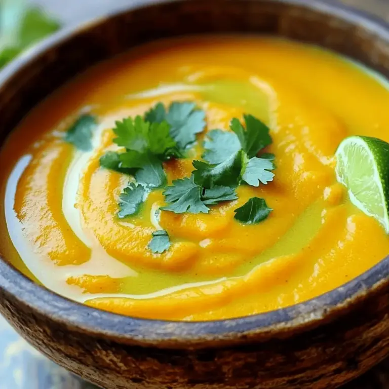 - 1 mittelgroßer Butternut-Kürbis, geschält, entkernt und gewürfelt - 1 Dose (400 ml) Kokosmilch - 4 Tassen Gemüsebrühe Der Butternut-Kürbis ist die Hauptzutat. Sein süßer, nussiger Geschmack passt perfekt zu Kokosmilch. Diese verleiht der Suppe eine cremige Textur. Gemüsebrühe sorgt für einen reichhaltigen und herzhaften Geschmack. - 2 Esslöffel Currypulver - 1 Teelöffel Kurkuma - 2 Knoblauchzehen, fein gehackt - 1 Esslöffel frischer Ingwer, fein gehackt Die Gewürze bringen viel Aroma in die Suppe. Currypulver gibt eine leichte Schärfe. Kurkuma sorgt für eine schöne, goldene Farbe. Knoblauch und Ingwer fügen einen frischen Geschmack hinzu. Diese Kombination macht die Suppe besonders lecker. - Frischer Koriander, zum Garnieren - Limettenspalten, zum Servieren Frischer Koriander ist die perfekte Garnierung. Er bringt Frische und Farbe. Limettenspalten geben der Suppe eine spritzige Note. Diese Kombination macht das Gericht lebendig und einladend. Für das vollständige Rezept, schauen Sie sich die [Full Recipe] an. Zuerst musst du den Butternut-Kürbis schälen. Das kann etwas knifflig sein, also sei vorsichtig. Benutze einen scharfen Schäler, um die Haut leicht zu entfernen. Danach halbiere den Kürbis und entferne die Kerne mit einem Löffel. Schneide nun den Kürbis in gleichmäßige Würfel von etwa 2,5 cm. Diese Größe hilft, dass der Kürbis gleichmäßig gart und weich wird. Jetzt ist es Zeit, die Aromaten anzubraten. Erhitze das Kokosöl in einem großen Topf bei mittlerer Hitze. Füge die gewürfelte Zwiebel hinzu und brate sie etwa 5 Minuten lang an. Sie sollte weich und durchsichtig sein. Rühre dann den gehackten Knoblauch und den Ingwer unter. Brate sie für eine weitere Minute mit, bis sie einen tollen Duft verbreiten. Jetzt kommen die Kürbisstücke in den Topf. Rühre gut um, sodass sie mit der Zwiebelmischung überzogen sind. Lass sie etwa 5 Minuten anbraten. Gieße dann die Kokosmilch und die Gemüsebrühe hinzu. Bring die Suppe zum Kochen, reduziere dann die Hitze und lass sie 20-25 Minuten köcheln. Der Kürbis sollte am Ende zart sein. Wenn der Kürbis gar ist, nimm einen Stabmixer und püriere die Suppe. Achte darauf, dass sie schön cremig wird. Wenn du keinen Stabmixer hast, kannst du die Suppe auch in einem Standmixer pürieren. Sei vorsichtig, wenn du die heiße Flüssigkeit schüttest. Jetzt kannst du die Suppe mit Salz und Pfeffer abschmecken. Wenn sie zu dick ist, füge einfach mehr Brühe oder Wasser hinzu. Um die Konsistenz der Suppe zu ändern, können Sie mehr Flüssigkeit hinzufügen. Wenn die Suppe zu dick ist, fügen Sie einfach mehr Gemüsebrühe oder Wasser hinzu. Dies hilft, die gewünschte Textur zu erreichen. Für eine cremigere Suppe pürieren Sie die Mischung länger. Dies gibt der Suppe eine glatte, samtige Konsistenz, die jeden Löffel zum Genuss macht. Die Gewürze sind der Schlüssel zu diesem Rezept. Mögen Sie es scharf? Verwenden Sie mehr Currypulver oder fügen Sie etwas Chili hinzu. Wenn Sie eine mildere Variante bevorzugen, reduzieren Sie die Gewürze. Frische Kräuter wie Koriander bringen zusätzliches Aroma. Sie können sie am Ende der Zubereitung hinzufügen, um den Geschmack zu intensivieren. Diese Suppe schmeckt hervorragend mit frischem Brot. Ein Stück knuspriges Baguette passt perfekt dazu. Sie können auch Beilagen wie einen frischen Salat oder Reis servieren. Dies macht das Gericht noch sättigender und gibt Ihnen eine komplette Mahlzeit. Um die Suppe zu garnieren, verwenden Sie frischen Koriander und Limettenspalten für einen spritzigen Kick. Für das vollständige Rezept besuchen Sie bitte den Abschnitt [Full Recipe]. {{image_4}} Für eine vegane Variante dieser Suppe lassen Sie alle Tierprodukte weg. Ersetzen Sie die Gemüsebrühe. Verwenden Sie eine gute pflanzliche Brühe. So bleibt der Geschmack intensiv und reichhaltig. Diese Anpassung macht die Suppe perfekt für alle, die vegan essen möchten. Möchten Sie mehr Textur? Fügen Sie Erbsen oder Karotten hinzu. Diese Zutaten bringen Farbe und Geschmack. Sie können die Suppe auch in eine Eintopfversion umwandeln. Fügen Sie einfach mehr Gemüse und Hülsenfrüchte hinzu. So wird die Suppe sättigender und nahrhafter. Experimentieren Sie mit anderen Currysorten. Probiere zum Beispiel rotes oder grünes Curry aus. Diese Varianten geben der Suppe einen neuen Twist. Sie können auch Zitronengras oder Chili verwenden. Diese Zutaten bringen Frische und Schärfe. So wird die Suppe noch interessanter und aufregender. Für das vollständige Rezept schauen Sie in die [Full Recipe]. Um die Kokos-Curry Butternut-Kürbis-Suppe frisch zu halten, lagere sie in einem luftdichten Behälter. Die Suppe bleibt bis zu fünf Tage im Kühlschrank. Achte darauf, die Suppe abkühlen zu lassen, bevor du sie in den Kühlschrank stellst. Dadurch vermeidest du Kondenswasser und die Bildung von Bakterien. Verwende Gläser oder Kunststoffbehälter, die gut verschließen. Wenn du die Suppe für später aufbewahren möchtest, friere sie ein. Hier ist, wie du das machst: 1. Lass die Suppe vollständig abkühlen. 2. Gieße die Suppe in gefriergeeignete Behälter oder Beutel. 3. Beschrifte die Behälter mit Datum und Inhalt. 4. Lege die Behälter flach in den Gefrierschrank, um Platz zu sparen. Um die Suppe aufzutauen, stelle sie über Nacht in den Kühlschrank. Du kannst sie auch in der Mikrowelle oder auf dem Herd aufwärmen. Rühre gut um, um eine gleichmäßige Erwärmung zu gewährleisten. Hast du Reste von der Suppe? Nutze sie kreativ! Du kannst die Suppe als Sauce für Pasta verwenden oder sie in ein Curry-Gericht einarbeiten. Auch als Basis für einen Eintopf ist sie ideal. Kombiniere die Suppe mit etwas frischem Gemüse oder Bohnen. So schaffst du ein neues, einfaches Gericht. Die Suppe bleibt im Kühlschrank etwa 3 bis 5 Tage frisch. Bewahren Sie sie in einem luftdichten Behälter auf. Wenn Sie die Suppe länger aufbewahren möchten, können Sie sie einfrieren. Im Gefrierschrank hält sie bis zu 3 Monate. Stellen Sie sicher, dass die Suppe abgekühlt ist, bevor Sie sie einfrieren. Nutzen Sie gefriergeeignete Behälter oder Beutel. Ja, die Suppe lässt sich gut im Voraus zubereiten. Kochen Sie die Suppe einfach und lassen Sie sie abkühlen. Füllen Sie sie in Behälter und lagern Sie sie im Kühlschrank oder Gefrierschrank. Wenn Sie bereit sind, sie zu servieren, erhitzen Sie die Suppe auf dem Herd oder in der Mikrowelle. Diese Suppe passt hervorragend zu frischem Brot oder knusprigem Baguette. Auch ein einfacher grüner Salat ergänzt die Aromen gut. Für eine herzhaftere Mahlzeit können Sie sie mit Reis oder Quinoa servieren. Frischer Koriander als Garnierung bringt zusätzlichen Geschmack. Ja, dieses Rezept ist glutenfrei. Die Hauptzutaten wie Butternut-Kürbis, Kokosmilch und Gemüsebrühe enthalten kein Gluten. Achten Sie darauf, dass Sie eine glutenfreie Gemüsebrühe wählen, falls Sie eine fertig gekaufte verwenden. Die Suppe hat einen milden bis mittleren Schärfegrad. Wenn Sie es schärfer mögen, können Sie Chili oder Cayennepfeffer hinzufügen. Beginnen Sie mit kleinen Mengen und passen Sie die Schärfe nach Ihrem Geschmack an. Für eine milde Version können Sie das Currypulver reduzieren. Zusammenfassend haben wir die köstliche Butternut-Kürbis-Suppe behandelt. Wir sahen uns die Hauptzutaten wie Kürbis und Kokosmilch an. Die Gewürze wie Curry und Knoblauch verleihen der Suppe ihren besonderen Geschmack. Ich zeigte dir, wie du die Suppe zubereitest und anpassen kannst, um sie einzigartig zu machen. Denke daran, dass du auch Variationen ausprobieren kannst, um neue Geschmäcker zu entdecken. Nutze die Tipps zur Aufbewahrung und genieße jedes Mal eine frische Portion. Viel Spaß beim Kochen!