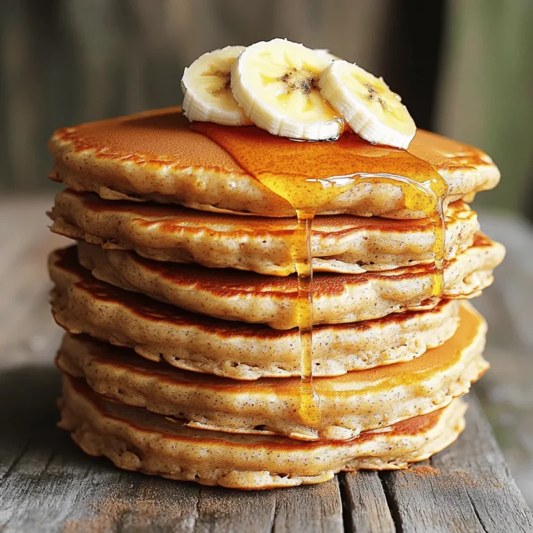 Für gesunde Bananen-Hafer-Pfannkuchen brauchen Sie einige einfache Zutaten. Diese sind: - 1 Tasse zarte Haferflocken - 1 reife Banane - 1 Tasse Mandelmilch (oder eine andere Milch) - 1 Esslöffel Honig oder Ahornsirup - 1 Teelöffel Backpulver - 1/2 Teelöffel Vanilleextrakt - 1/4 Teelöffel Zimt - Eine Prise Salz - Kokosöl oder Sprühfett (für die Pfanne) Diese Zutaten machen die Pfannkuchen gesund und lecker. Die Haferflocken geben einen guten Ballaststoffgehalt. Die Banane sorgt für natürliche Süße. Die beste Banane für diese Pfannkuchen ist eine reife Banane. Eine reife Banane hat braune Flecken. Diese zeigen an, dass die Banane süß ist. Sie gibt den Pfannkuchen den besten Geschmack. Wählen Sie eine Banane, die leicht drückbar ist. So erkennen Sie, dass sie perfekt ist. Überreife Bananen sind auch gut zum Backen. Sie können einige Zutaten ersetzen, wenn Sie möchten. Hier sind einige Alternativen und ihre Vorteile: - Haferflocken: Verwenden Sie glutenfreie Haferflocken für eine glutenfreie Option. - Milch: Kokosmilch oder Sojamilch sind gute Alternativen. - Süßungsmittel: Statt Honig können Sie auch Agavendicksaft verwenden. - Zimt: Für einen anderen Geschmack, probieren Sie Muskatnuss. Diese Alternativen können die Nährstoffe erhöhen und neue Geschmäcker hinzufügen. Experimentieren Sie mit den Zutaten, um Ihre perfekten Pfannkuchen zu finden. Weitere Details finden Sie im Full Recipe. Zuerst bereite ich die Haferflocken vor. Ich gebe die zarten Haferflocken in einen Mixer. Dann püriere ich sie, bis sie fein sind. Das gibt uns eine tolle Basis für die Pfannkuchen. Es ist wichtig, die Haferflocken gut zu mahlen. So wird der Teig glatt und lecker. Jetzt ist es Zeit, die anderen Zutaten hinzuzufügen. Ich nehme eine reife Banane und schäle sie. Dann gebe ich sie zusammen mit der Mandelmilch in den Mixer. Ich füge auch 1 Esslöffel Honig oder Ahornsirup hinzu. Das gibt Süße. Dann kommen 1 Teelöffel Backpulver, 1/2 Teelöffel Vanilleextrakt, 1/4 Teelöffel Zimt und eine Prise Salz dazu. Ich mixe alles gut durch, bis der Teig glatt ist. Wenn der Teig zu dick ist, gebe ich etwas mehr Mandelmilch dazu. So erreiche ich die perfekte Konsistenz für die Pfannkuchen. Ich erhitze jetzt eine Pfanne bei mittlerer Hitze. Dabei benutze ich etwas Kokosöl oder Sprühfett, um die Pfanne einzufetten. Dann gieße ich 1/4 Tasse Teig für jeden Pfannkuchen in die Pfanne. Ich brate die Pfannkuchen 2-3 Minuten. Wenn Blasen auf der Oberfläche erscheinen, sind sie bereit zum Wenden. Ich drehe die Pfannkuchen um und brate sie weitere 1-2 Minuten. Sie sollten goldbraun sein. Ich wiederhole diesen Schritt mit dem restlichen Teig. So einfach ist es! Für das volle Rezept, schau dir die vollständige Anleitung an. Ein häufiger Fehler ist das Übermixen des Teigs. Das macht die Pfannkuchen zäh. Mixen Sie nur, bis alles verbunden ist. Achten Sie darauf, die Pfanne nicht zu heiß zu machen. Eine zu hohe Hitze verbrennt die Außenseite, während die Innenseite roh bleibt. Verwenden Sie auch frische Zutaten. Alte Bananen können den Geschmack beeinträchtigen. Die richtige Konsistenz ist wichtig für fluffige Pfannkuchen. Der Teig sollte dick, aber gießbar sein. Wenn er zu dick ist, fügen Sie mehr Mandelmilch hinzu. Wenn er zu dünn ist, können Sie etwas Hafermehl hinzufügen. Lassen Sie den Teig einige Minuten ruhen. Dadurch quellen die Haferflocken und der Teig wird dicker. Servieren Sie die Pfannkuchen warm. Stapeln Sie sie schön auf einem Teller. Träufeln Sie etwas Honig oder Ahornsirup darauf. Fügen Sie frische Bananenscheiben und eine Prise Zimt hinzu. Für eine extra Portion Nährstoffe, streuen Sie Nüsse oder Samen darüber. Diese Ergänzungen machen die Pfannkuchen noch leckerer und gesünder. {{image_4}} Es gibt viele Möglichkeiten, gesunde Bananen-Hafer-Pfannkuchen zu variieren. Ich teile einige meiner Lieblingsideen mit dir. Nüsse und Samen bringen Knusprigkeit und Nährstoffe in die Pfannkuchen. Walnüsse, Mandeln oder Chiasamen sind tolle Optionen. Füge eine Handvoll in den Teig hinzu, bevor du ihn mixt. Du erhältst dadurch nicht nur mehr Textur, sondern auch gesunde Fette und Proteine. Achte darauf, die Menge nicht zu übertreiben, damit der Teig nicht zu schwer wird. Die Wahl der Milch kann den Geschmack ändern. Mandelmilch ist süß und leicht. Du kannst auch Hafermilch oder Sojamilch verwenden. Jede Milch bringt ihren eigenen Geschmack und Nährwert mit. Wenn du eine cremigere Textur magst, probiere Kokosmilch. Sie gibt den Pfannkuchen einen tropischen Touch. Das Süßen deiner Pfannkuchen kann kreativ sein. Honig und Ahornsirup sind beliebt. Du kannst aber auch Dattelsirup oder Agavendicksaft verwenden. Zimt ist ein klassisches Gewürz, das du nicht vergessen solltest. Für etwas mehr Kick kannst du Muskatnuss oder Kardamom hinzufügen. Diese Gewürze bringen Wärme und Tiefe in deinen Pfannkuchenteig. Für das komplette Rezept, schau dir die Full Recipe an. Wenn Sie Pfannkuchen übrig haben, lassen Sie sie zuerst abkühlen. Packen Sie die Pfannkuchen in einen luftdichten Behälter. Sie können auch Backpapier zwischen die Pfannkuchen legen. Das verhindert, dass sie aneinander kleben. Lagern Sie die Pfannkuchen im Kühlschrank. So bleiben sie frisch und lecker für bis zu drei Tage. Um die Pfannkuchen wieder aufzuwärmen, nutzen Sie eine Pfanne oder die Mikrowelle. In der Pfanne erhitzen Sie die Pfannkuchen bei mittlerer Hitze. Wenden Sie sie nach einer Minute. In der Mikrowelle legen Sie die Pfannkuchen auf einen Teller. Decken Sie sie mit einem feuchten Papiertuch ab. Erwärmen Sie sie für 20 bis 30 Sekunden. So bleiben sie fluffig und warm. Die Zutaten für die gesunden Bananen-Hafer-Pfannkuchen sind in der Regel lange haltbar. Haferflocken können bis zu einem Jahr gelagert werden. Bananen sollten jedoch innerhalb von ein paar Tagen verbraucht werden, wenn sie reif sind. Mandelmilch hält sich im Kühlschrank etwa eine Woche nach dem Öffnen. Überprüfen Sie das Haltbarkeitsdatum auf der Verpackung. So stellen Sie sicher, dass Ihre Zutaten frisch bleiben. Gesunde Bananen-Hafer-Pfannkuchen haben etwa 100 bis 150 Kalorien pro Pfannkuchen. Die genaue Zahl hängt von den verwendeten Zutaten ab. Wenn du weniger Honig oder Sirup nimmst, sinkt die Kalorienzahl. Diese Pfannkuchen sind nahrhaft, dank der Haferflocken und Bananen. Sie geben dir Energie für den Tag. Ja, du kannst die Pfannkuchen glutenfrei machen. Verwende glutenfreie Haferflocken. Achte darauf, dass diese als glutenfrei gekennzeichnet sind. Das sorgt dafür, dass keine Gluten-Kontamination stattfindet. Diese Anpassung macht die Pfannkuchen für alle geeignet. So kannst du sie auch genießen, wenn du Gluten vermeidest. Wenn du keine Banane magst oder sie nicht zur Hand hast, gibt es Alternativen. Apfelmus ist eine gute Option. Verwende etwa 1/4 Tasse Apfelmus für eine Banane. Du kannst auch pürierte Süßkartoffel oder Kürbis verwenden. Diese Optionen geben den Pfannkuchen eine süße Note und eine tolle Konsistenz. Die gesunden Bananen-Hafer-Pfannkuchen sind einfach zuzubereiten. Wir haben die besten Zutaten, Tipps und Varianten behandelt. Denke an die richtige Banane und die optimale Teigkonsistenz. Experimente mit Nüssen oder verschiedenen Milchalternativen bringen neuen Geschmack. Lagere Reste gut, um Verschwendung zu vermeiden und Fragen dazu sind geklärt. Diese Pfannkuchen sind gesund und lecker. Probiere sie aus und genieße eine nahrhafte Mahlzeit!
