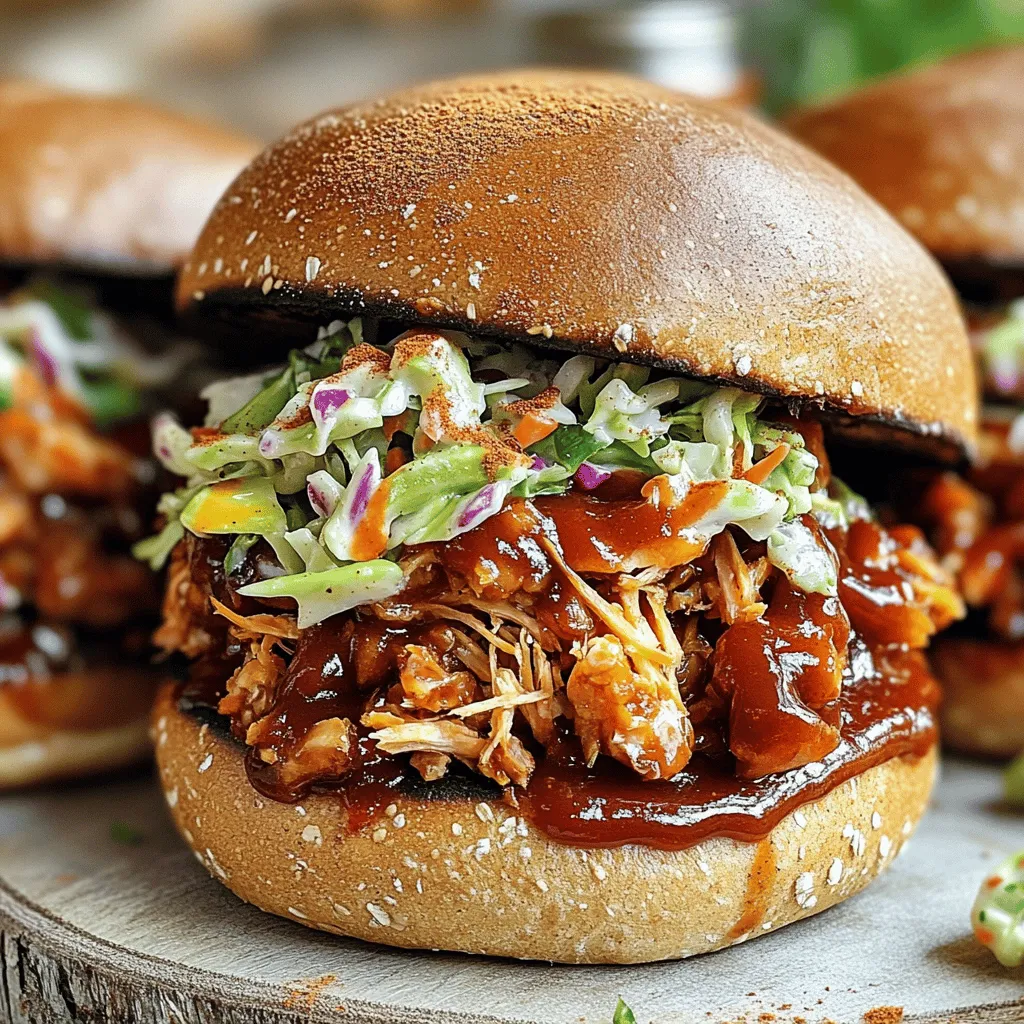 Für die perfekten veganen Jackfruit BBQ-Sandwiches brauchst du einige Hauptzutaten. Hier sind die wichtigsten: - 2 Dosen junger grüner Jackfruit in Wasser oder Lake, abgetropft und abgespült - 1 Esslöffel Olivenöl - 1 kleine Zwiebel, fein gehackt - 3 Knoblauchzehen, zerdrückt - 1 Teelöffel geräucherter Paprika - 1 Teelöffel Kreuzkümmel - 1 Teelöffel Knoblauchpulver - 1/2 Teelöffel Cayennepfeffer (optional) - 1 Tasse BBQ-Sauce (entweder gekauft oder selbstgemacht) - Salz und Pfeffer nach Geschmack - 4 Vollkorn- oder glutenfreie Burgerbrötchen - Coleslaw (optional, als Belag) Jackfruit ist der Star dieses Rezepts. Er hat eine fleischige Textur und nimmt die Aromen gut auf. Die Gewürze bringen Geschmack und Tiefe in das Gericht. Du kannst das Rezept anpassen. Hier sind einige Optionen: - Füge mehr Gewürze hinzu, um es schärfer zu machen. - Nutze verschiedene Brötchen, wie Sesam oder Brioche. - Probiere verschiedene BBQ-Saucen für neue Geschmäcker. Diese Anpassungen können dein Sandwich noch besser machen. Achte beim Kauf auf Qualität. Hier sind einige Tipps: - Wähle junge grüne Jackfruit in Wasser oder Lake. Überreife Jackfruit ist nicht ideal. - Kaufe frische Zwiebeln und Knoblauch. Sie sind aromatischer. - Nutze hochwertige BBQ-Sauce, um den besten Geschmack zu erzielen. Mit den richtigen Zutaten wird dein Sandwich köstlich und voller Geschmack. Für die komplette Anleitung, schau dir die Full Recipe an. Zuerst öffne die Dosen mit Jackfruit. Gieße das Wasser ab und spüle sie gut ab. Nimm dann die Jackfruit und zerreiße sie in kleine Stücke. Du kannst dafür deine Hände oder zwei Gabeln nutzen. Das Ergebnis sollte wie gezupftes Fleisch aussehen. Stelle die zerkleinerten Stücke beiseite. Erhitze einen Esslöffel Olivenöl in einer großen Pfanne. Lass die Pfanne bei mittlerer Hitze warm werden. Füge die gehackte Zwiebel hinzu und brate sie etwa fünf Minuten lang, bis sie weich und durchsichtig ist. Danach gib den zerdrückten Knoblauch hinzu und brate ihn für eine weitere Minute. Nun kommt der zerkleinerte Jackfruit in die Pfanne. Streue geräucherten Paprika, Kreuzkümmel, Knoblauchpulver und optional Cayennepfeffer darüber. Rühre alles gut um, damit die Gewürze gleichmäßig verteilt sind. Gieße eine Tasse BBQ-Sauce in die Pfanne und mische alles gründlich. Reduziere die Hitze auf niedrig. Decke die Pfanne ab und lasse die Mischung 20 bis 25 Minuten köcheln. Rühre gelegentlich um, damit nichts anbrennt. Die Jackfruit sollte am Ende zart und voller Geschmack sein. Während die Jackfruit köchelt, kannst du die Burgerbrötchen vorbereiten. Toast sie leicht im Toaster oder in einer trockenen Pfanne. Sobald die Jackfruit fertig ist, beginne mit dem Zusammenstellen der Sandwiches. Nimm ein Brötchen und lege eine großzügige Portion der BBQ-Jackfruit darauf. Wenn du magst, füge etwas Coleslaw hinzu. Setze dann die obere Brötchenhälfte darauf. Serviere die Sandwiches warm und genieße die leckeren Aromen! Wenn du mehr über das Rezept erfahren möchtest, schau dir die Full Recipe an. Um die besten veganen Jackfruit BBQ-Sandwiches zu machen, gibt es einige Fehler zu vermeiden. Ein häufiger Fehler ist, die Jackfruit nicht gut zu zerkleinern. Es sollte in kleine Stücke gerissen werden. So nimmt es die BBQ-Sauce besser auf. Ein weiterer Fehler ist, die Gewürze zu sparen. Verwende genug Paprika und Kreuzkümmel, um den Geschmack zu intensivieren. Achte auch darauf, die Mischung nicht zu lange zu kochen. Jackfruit sollte zart, aber nicht matschig sein. Die Wahl der BBQ-Sauce ist entscheidend für den Geschmack. Du kannst eine fertige Sauce verwenden, aber selbstgemacht ist immer besser. Eine einfache Mischung aus Tomatensauce, Apfelessig und Ahornsirup funktioniert gut. Füge etwas geräuchertes Paprikapulver und Senf hinzu. So erhältst du einen tollen Geschmack. Probiere verschiedene Saucen, um deine perfekte Mischung zu finden. Ein frischer Coleslaw passt perfekt zu deinen Sandwiches. Beginne mit fein gehobeltem Weißkohl und Karotten. Mische sie in einer Schüssel. Für das Dressing verwende vegane Mayonnaise, etwas Zitronensaft und Zucker. Das gibt eine süße Note. Mische alles gut und lasse es einige Minuten ziehen. So werden die Aromen stark. Serviere den Coleslaw direkt auf den Sandwiches oder daneben. So bleibt alles frisch und knackig. {{image_4}} Wenn Jackfruit nicht verfügbar ist, gibt es tolle Alternativen. Du kannst zum Beispiel Pilze verwenden. Sie haben eine ähnliche Textur und nehmen die Aromen gut auf. Linsen sind eine weitere gute Wahl. Sie sind reich an Eiweiß und geben dir eine sättigende Basis. Seitan eignet sich auch gut, wenn du die Konsistenz von Fleisch magst. Es hat einen herzhaften Geschmack und kann leicht gewürzt werden. Für glutenfreie Sandwiches wähle glutenfreie Brötchen. Es gibt viele Marken, die leckere Optionen anbieten. Du kannst auch Salatblätter verwenden, um einen Low-Carb-Ersatz zu machen. Das ist frisch und knusprig. Achte darauf, dass die BBQ-Sauce ebenfalls glutenfrei ist. Viele handelsübliche Saucen enthalten Gluten, also lies die Etiketten sorgfältig. Es gibt viele Wege, deine Sandwiches zu verfeinern. Coleslaw ist eine beliebte Wahl. Er fügt eine knackige Textur hinzu und ergänzt die BBQ-Sauce wunderbar. Du kannst auch Avocado oder Tomaten hinzufügen, um mehr Frische zu bringen. Für einen scharfen Kick, füge Jalapeños hinzu. Diese Zutaten machen dein Sandwich noch schmackhafter. Probiere verschiedene Kombinationen aus, um deinen Favoriten zu finden. Um die Sandwiches frisch zu halten, lege sie in einen luftdichten Behälter. Stelle sicher, dass die BBQ-Jackfruit gut abgekühlt ist, bevor du sie lagerst. Auf diese Weise bleibt der Geschmack erhalten. Du kannst die Sandwiches auch einzeln in Frischhaltefolie wickeln. So vermeidest du, dass sie zusammenkleben. Wenn du die Sandwiches aufwärmen möchtest, benutze eine Pfanne oder eine Mikrowelle. In der Pfanne erhitzt du sie bei mittlerer Hitze. So bleibt das Brötchen knusprig. In der Mikrowelle dauert es nur ein bis zwei Minuten. Achte darauf, die Sandwiches nicht zu lange zu erwärmen, damit sie nicht trocken werden. Du kannst die BBQ-Jackfruit im Voraus zubereiten und im Kühlschrank aufbewahren. Diese Mischung bleibt bis zu fünf Tage frisch. Bereite die Sandwiches erst kurz vor dem Servieren zu. So schmecken sie am besten. Du kannst auch die Brötchen und den Coleslaw im Voraus zubereiten, um Zeit zu sparen. Jackfruit ist eine große, tropische Frucht. Sie hat eine fleischige Textur. Diese macht sie perfekt für vegane Gerichte. Jackfruit ist reich an Ballaststoffen, Vitaminen und Mineralstoffen. Es ist ein guter Ersatz für Fleisch. Zudem enthält es wenig Fett und viele Antioxidantien. Diese Faktoren machen Jackfruit zu einer gesunden Wahl. Ja, du kannst das Rezept leicht anpassen. Probiere verschiedene Gewürze aus, wie Chili oder Ingwer. Du kannst auch die BBQ-Sauce wechseln. Vielleicht magst du eine scharfe oder süße Variante. Füge Gemüse wie Paprika oder Zucchini hinzu, um mehr Geschmack zu bringen. Sei kreativ und finde deinen eigenen Stil! Die Sandwiches halten im Kühlschrank etwa drei bis vier Tage. Stelle sicher, dass sie gut verpackt sind. Du kannst sie in einer luftdichten Box aufbewahren. Vor dem Essen solltest du sie aufwärmen. So bleiben sie frisch und lecker. Zu den Sandwiches passen viele Beilagen. Coleslaw ist eine beliebte Wahl. Er bringt frische und Knusprigkeit. Auch gebratene Süßkartoffeln oder Pommes sind lecker. Ein einfacher Salat ergänzt die Mahlzeit gut. Probiere auch gegrilltes Gemüse für ein buntes Gericht. Das macht das Essen noch besser! Diese Anleitung zu Vegan Jackfruit BBQ Sandwiches gibt Ihnen viele Ideen. Sie kennen nun die besten Zutaten, die Zubereitung und zusätzliche Tipps. Denken Sie daran, häufige Fehler zu vermeiden und kreative Variationen auszuprobieren. Bewahren Sie die Sandwiches richtig auf, um ihre Frische zu erhalten. So machen Sie jede Mahlzeit lecker. Genießen Sie Ihre BBQ Sandwiches mit Freunden und Familie!