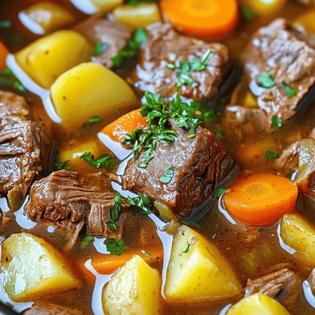 Um ein schmackhaftes Rindergulasch im Instant Pot zuzubereiten, benötigen Sie folgende Zutaten: - 900 g Rinderbraten, in 2,5 cm große Würfel geschnitten - 4 mittelgroße Karotten, in Scheiben geschnitten - 3 mittelgroße Kartoffeln, gewürfelt - 1 Zwiebel, grob gehackt - 3 Knoblauchzehen, fein gehackt - 1 Liter Rinderbrühe - 2 Esslöffel Tomatenmark - 1 Esslöffel Worcestershire-Sauce - 2 Teelöffel getrockneter Thymian - 1 Teelöffel getrockneter Rosmarin - Salz und Pfeffer nach Geschmack - 2 Esslöffel Olivenöl - 2 Esslöffel Maisstärke (optional zum Andicken) - Frische Petersilie zum Garnieren Die Qualität der Zutaten ist wichtig für den Geschmack. Wählen Sie frisches Gemüse. Das Fleisch sollte gut marmoriert sein. Hochwertige Brühe macht den Eintopf reichhaltiger. Verwenden Sie frische Kräuter, wenn möglich. Achten Sie darauf, keine abgelaufenen Gewürze zu verwenden. Rinderbraten ist der wichtigste Bestandteil. Er sollte nicht zu mager sein. Für eine bessere Textur verwenden Sie Olivenöl zum Anbraten. Worcestershire-Sauce bringt Tiefe in den Geschmack. Tomatenmark gibt eine schöne Farbe. Wenn Sie die Konsistenz dicker mögen, fügen Sie die Maisstärke hinzu. Lassen Sie die Petersilie am Ende weg, um einen frischen Geschmack zu erhalten. Für die vollständige Anleitung und Zubereitung schauen Sie sich das Full Recipe an. Zuerst müssen Sie die Zutaten vorbereiten. Schneiden Sie das Rindfleisch in 2,5 cm große Würfel. Achten Sie darauf, dass die Stücke gleich groß sind. So garen sie gleichmäßig. Schälen und schneiden Sie die Karotten in Scheiben. Würfeln Sie die Kartoffeln in etwa gleiche Stücke. Grob hacken Sie die Zwiebel und den Knoblauch. Dies sind die Hauptbestandteile für einen köstlichen Eintopf. Stellen Sie den Instant Pot auf den 'Sauté'-Modus. Erhitzen Sie das Olivenöl und fügen Sie die Zwiebel und den Knoblauch hinzu. Dünsten Sie diese für etwa 3-4 Minuten. Die Zwiebeln sollten durchscheinend sein. Würzen Sie das Rindfleisch mit Salz und Pfeffer. Geben Sie die Rinderwürfel in den Pot. Braten Sie sie für 5-7 Minuten an, bis sie goldbraun sind. Fügen Sie das Tomatenmark, die Worcestershire-Sauce, den Thymian und den Rosmarin hinzu. Rühren Sie gut um. Gießen Sie dann die Rinderbrühe hinein. Kratzen Sie den Boden ab, um angebrannte Reste zu lösen. Jetzt kommen die Karotten und Kartoffeln in den Topf. Rühren Sie vorsichtig um. Schließen Sie den Deckel des Instant Pots und stellen Sie das Dampfventil auf 'Sealing'. Wählen Sie den 'Manual'-Modus und stellen Sie die Zeit auf 35 Minuten ein. Nach der Kochzeit lassen Sie den Druck für 10-15 Minuten natürlich ab. Danach schalten Sie das Dampfventil auf 'Venting'. Wenn Sie eine dickere Konsistenz wünschen, mischen Sie die Maisstärke mit Wasser. Schalten Sie den Instant Pot auf 'Sauté' und rühren Sie die Paste ein. Lassen Sie es einige Minuten köcheln. Sie können das Gulasch gut im Voraus zubereiten. Lassen Sie es abkühlen, dann füllen Sie es in Behälter. So bleibt es frisch im Kühlschrank für 3-4 Tage. Zum Einfrieren lassen Sie das Gulasch ebenfalls abkühlen. Füllen Sie es in gefriergeeignete Behälter. Es hält sich bis zu 3 Monate im Gefrierfach. Auftauen können Sie es einfach über Nacht im Kühlschrank. Erhitzen Sie es dann im Instant Pot oder auf dem Herd, bis es heiß ist. So bleibt der Geschmack und die Textur erhalten. Das Rezept finden Sie in der [Full Recipe]. Um das beste Gulasch zu machen, folge diesen Tipps: - Fleischwahl: Verwende einen Rinderbraten mit etwas Fett. Das Fett macht das Fleisch zart. - Anbraten: Brate das Fleisch gut an. Dies gibt Geschmack und eine schöne Farbe. - Zutaten: Füge frisches Gemüse hinzu. Karotten und Kartoffeln passen sehr gut. Manchmal passieren Fehler. Hier sind einige und wie du sie vermeidest: - Nicht genug anbraten: Wenn das Fleisch nicht genug gebräunt ist, fehlt der Geschmack. Nimm dir Zeit beim Anbraten. - Zu viel Flüssigkeit: Achte darauf, nicht zu viel Brühe hinzuzufügen. Halte dich an das Rezept. - Lange Kochzeiten: Lasse den Druck nicht zu lange an. 10-15 Minuten reichen für ein gutes Ergebnis. Die Würze macht den Unterschied. Hier sind meine Vorschläge: - Kräuter: Thymian und Rosmarin sind wichtig. Sie geben dem Gulasch Tiefe. - Tomatenmark: Verwende Tomatenmark für eine reiche Farbe und Geschmack. - Konsistenz: Für eine dickere Soße mische Maisstärke mit Wasser. Rühre sie am Ende ein. Wenn du diese Tipps befolgst, wird dein Gulasch fantastisch! Für das volle Rezept, schau dir die [Full Recipe] an. {{image_4}} Sie können dieses Rezept leicht anpassen. Statt Rindfleisch verwenden Sie Huhn oder Lamm. Hühnerbrust braucht weniger Zeit, etwa 25 Minuten. Lamm hat einen kräftigen Geschmack, der gut zu den Gewürzen passt. Achten Sie darauf, die Garzeit anzupassen. Für eine vegetarische Variante probieren Sie Tofu oder Seitan. Diese Optionen nehmen die Aromen gut auf. Ersetzen Sie die Rinderbrühe durch Gemüsebrühe. Fügen Sie mehr Gemüse hinzu, wie Pilze oder Zucchini. Sie erhalten einen herzhaften Eintopf ohne Fleisch. Die Zutaten können je nach Saison variieren. Im Frühling sind Spargel und Erbsen frisch. Im Herbst können Sie Kürbis oder Süßkartoffeln verwenden. Diese Zutaten bringen neue Geschmäcker in das Gericht. Achten Sie darauf, die Garzeiten entsprechend anzupassen. Für das vollständige Rezept, schauen Sie sich das [Full Recipe] an. Um deinen Rindergulasch frisch zu halten, lagere ihn in einem luftdichten Behälter. Lass den Eintopf zuerst auf Raumtemperatur abkühlen. Das verhindert, dass sich Feuchtigkeit bildet. Du kannst den Gulasch für bis zu fünf Tage im Kühlschrank aufbewahren. Wenn du mehr Zeit benötigst, friere ihn ein. Wenn du den Gulasch wieder aufwärmst, nutze einen Topf oder die Mikrowelle. Achte darauf, ihn langsam zu erhitzen. Das hilft, die zarte Textur des Fleisches zu bewahren. Füge ein wenig Rinderbrühe hinzu, falls der Gulasch zu dick wird. Rühre gut um, damit alles gleichmäßig warm wird. Im Kühlschrank bleibt der Gulasch bis zu fünf Tage frisch. Im Gefrierfach kann er bis zu drei Monate halten. Achte darauf, ihn in Portionen zu verpacken. So kannst du leicht die Menge auftauen, die du brauchst. Wenn du den Gulasch im Gefrierfach lagern möchtest, beschrifte die Behälter mit Datum und Inhalt. So behältst du den Überblick. Die Zubereitung eines Rindergulaschs im Instant Pot dauert etwa 1 Stunde und 10 Minuten. Die Vorbereitungszeit beträgt 15 Minuten. Die Kochzeit im Druckmodus ist 35 Minuten. Danach lassen Sie den Druck für 10 bis 15 Minuten natürlich ab. So bleibt das Fleisch zart und saftig. Ja, Sie können gefrorenes Fleisch verwenden. Es ist jedoch wichtig, die Kochzeit zu verlängern. Für gefrorenes Rindfleisch sollten Sie die Zeit um etwa 10 Minuten erhöhen. So stellt der Instant Pot sicher, dass das Fleisch gut durchgekocht ist. Achten Sie darauf, das gefrorene Fleisch in kleine Stücke zu schneiden, damit es gleichmäßig gart. Der Hauptunterschied zwischen Eintopf und Gulasch liegt in den Zutaten und der Zubereitung. Gulasch hat oft mehr Paprika und Gewürze. Es hat einen kräftigen Geschmack und ist dickflüssiger. Eintopf ist meist einfacher und kann viele verschiedene Gemüsearten enthalten. Gulasch wird auch traditionell mit Rindfleisch zubereitet, während Eintöpfe oft auch Huhn oder Gemüse enthalten. In diesem Artikel haben wir die besten Tipps, Tricks und Variationen für Rindergulasch erkundet. Wir haben die wichtigen Zutaten, die Schritt-für-Schritt-Anleitung und aufbewahrungsfreundliche Hinweise behandelt. Um ein perfektes Gulasch zu kochen, achten Sie auf die Qualität Ihrer Zutaten. Jede Variation und jeder Tipp hilft Ihnen, das Gericht noch besser zu machen. Genießen Sie das Kochen und teilen Sie Ihre leckeren Kreationen! Ihr Gulasch wird nie langweilig.