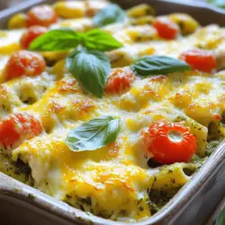 Chicken Pesto Pasta Bake Einfach und Lecker Rezept