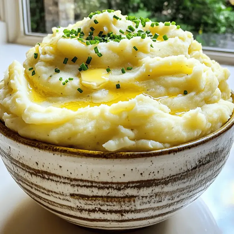 - 900 Gramm Russet-Kartoffeln - 4 Zehen Knoblauch - 120 ml Frischkäse - 120 ml Vollmilch - 4 Esslöffel ungesalzene Butter Die Hauptzutaten für cremige Knoblauch-Kartoffeln sind einfach und frisch. Ich benutze gerne Russet-Kartoffeln. Sie haben die perfekte Stärke für ein tolles Püree. Der Knoblauch bringt einen kräftigen Geschmack, der gut mit den Kartoffeln harmoniert. Frischkäse macht das Püree besonders cremig. Die Vollmilch fügt eine schöne, samtige Textur hinzu. Und die Butter? Die gibt einen reichhaltigen Geschmack, der einfach unwiderstehlich ist. - Salz und Pfeffer - Frische Schnittlauch Die Gewürze sind wichtig. Salz und Pfeffer bringen die Aromen zum Leben. Ich empfehle, die Menge nach deinem Geschmack anzupassen. Frischer Schnittlauch ist das Tüpfelchen auf dem i. Er verleiht den Kartoffeln Farbe und einen zusätzlichen Geschmackskick. Wenn du mehr über die Zubereitung erfahren möchtest, schau dir das [Full Recipe] an! - Kartoffeln vorbereiten und kochen: Zuerst schäle die Russet-Kartoffeln und schneide sie in Würfel. Dann gib die Kartoffeln in einen großen Topf. Decke sie mit kaltem Wasser ab und füge eine Prise Salz hinzu. Koche das Wasser bei mittlerer Hitze. Lass die Kartoffeln 15-20 Minuten kochen, bis sie weich sind. - Knoblauch in Butter sautieren: Während die Kartoffeln kochen, nimm einen kleinen Topf. Schmelze die Butter bei schwacher Hitze. Füge den fein gehackten Knoblauch hinzu und brate ihn 1-2 Minuten lang. Der Knoblauch sollte duften, aber nicht bräunen. - Kartoffeln stampfen und vermischen: Nach dem Abtropfen gib die Kartoffeln zurück in den Topf. Füge die Knoblauch-Butter-Mischung, den Frischkäse und die Milch hinzu. Nutze einen Kartoffelstampfer, um alles gut zu pürieren. - Konsistenz anpassen: Wenn das Püree zu dick ist, füge etwas mehr Milch hinzu. Rühre gut um, bis die gewünschte Cremigkeit erreicht ist. - Finales Garnieren: Gib das Kartoffelpüree in eine Servierschüssel. Streue frisch gehackten Schnittlauch darüber. So sieht das Gericht schön aus und schmeckt noch besser. Für die vollständigen Schritte und Details, schau dir das [Full Recipe] an. Um die perfekte Konsistenz zu erreichen, ist die Wahl der Milch und des Frischkäses wichtig. Vollmilch macht das Püree schön cremig. Frischkäse bringt eine reiche Textur und einen tollen Geschmack. Diese beiden Zutaten sind entscheidend. Für das Stampfen kannst du einen Kartoffelstampfer oder einen Mixer verwenden. Ich empfehle den Kartoffelstampfer. Er gibt den Kartoffeln eine grobe, rustikale Konsistenz. Ein Mixer kann das Püree zu flüssig machen. Wenn du es cremiger magst, benutze den Mixer, aber achte darauf, nicht zu lange zu mixen. Um den Knoblauchgeschmack zu intensivieren, kannst du frischen Knoblauch rösten. Rösten macht ihn süßer und milder. Eine andere Methode ist, Knoblauch in der Butter zu sautieren, wie im Rezept beschrieben. Du kannst auch andere Gemüse oder Kräuter hinzufügen. Einige frische Kräuter wie Thymian oder Rosmarin passen gut. Für mehr Geschmack probiere auch, etwas geröstete Zwiebel hinzuzufügen. So wird dein Püree noch interessanter und geschmackvoller. Für das vollständige Rezept schaue bitte in die vorherige Sektion. {{image_4}} Eine tolle Möglichkeit, cremige Knoblauch-Kartoffeln gesünder zu machen, ist die Verwendung von Süßkartoffeln. Diese bringen eine natürliche Süße und viele Nährstoffe mit. Sie sind reich an Vitaminen und Ballaststoffen. Der Geschmack wird einzigartig, und die Farbe ist ein schöner Blickfang. Für eine vegane Option kannst du pflanzliche Alternativen für Frischkäse und Butter nutzen. Produkte auf Erbsen- oder Kokosnussbasis sind eine gute Wahl. Sie geben das gleiche cremige Gefühl, ohne tierische Produkte. Dadurch bleibt der Geschmack voll und reichhaltig. Um deine cremigen Knoblauch-Kartoffeln noch köstlicher zu machen, kannst du verschiedene Käsesorten hinzufügen. Parmesan oder Cheddar sind großartige Optionen. Parmesan fügt einen herzhaften Umami-Geschmack hinzu, während Cheddar Käse eine cremige Textur bietet. Einlegen von Gewürzen wie Muskatnuss kann die Aromen intensivieren. Muskatnuss hat einen warmen, nussigen Geschmack und passt gut zu Kartoffeln. Du kannst eine Prise hinzufügen, um das Gericht zu verfeinern und ein wenig Tiefe zu schaffen. Für das vollständige Rezept, schau dir [Full Recipe] an. Um die cremigen Knoblauch-Kartoffeln frisch zu halten, beachte diese Tipps: - Kühlschrank: Lass das Püree auf Raumtemperatur abkühlen. Fülle es dann in einen luftdichten Behälter. So bleibt es bis zu drei Tage frisch. Vermeide, es offen zu lassen, da es schnell austrocknet. - Einfrieren: Du kannst das Püree auch einfrieren. Fülle es in einen gefrierfesten Behälter oder in Gefrierbeutel. Achte darauf, die Luft herauszudrücken. So bleibt es bis zu zwei Monate gut. Wenn du dein Püree aufwärmst, hast du zwei gute Optionen: - Mikrowelle: Dies ist schnell und einfach. Gib das Püree in eine mikrowellengeeignete Schüssel. Decke es mit einem feuchten Küchentuch ab. Erwärme es in kurzen Intervallen, rühre zwischendurch um. - Herd: Eine andere Methode ist der Herd. Gib das Püree in einen Topf bei niedriger Hitze. Füge etwas Milch hinzu, um die Konsistenz zu verbessern. Rühre ständig, damit es nicht anbrennt. Vermeide Trockenheit, indem du immer etwas Flüssigkeit hinzufügst. So bleibt dein Kartoffelpüree schön cremig und lecker! Die besten Kartoffeln für Püree sind meist stärkehaltige Sorten. Dazu gehören Russet- und Yukon Gold-Kartoffeln. Diese Sorten ergeben ein cremiges und leicht fluffiges Püree. Sie haben einen hohen Stärkegehalt, was hilft, die perfekte Konsistenz zu erreichen. Wachsartige Sorten wie rote Kartoffeln sind weniger geeignet. Sie behalten mehr Feuchtigkeit und machen das Püree klebrig. Selbstgemachtes Kartoffelpüree hält sich im Kühlschrank etwa 3 bis 5 Tage. Achte darauf, es in einem luftdichten Behälter zu lagern. Wenn du das Püree einfrieren möchtest, bleibt es etwa 2 bis 3 Monate frisch. Stelle sicher, dass du das Püree gut abdeckst, um Gefrierbrand zu vermeiden. Es gibt viele einfache Wege, dein Kartoffelpüree würziger zu machen. Du kannst mehr Knoblauch oder Zwiebeln hinzufügen. Röste sie vorher, um den Geschmack zu intensivieren. Auch Käse wie Parmesan oder Cheddar macht das Püree cremiger und geschmackvoller. Ein Spritzer Zitronensaft oder ein Hauch von Muskatnuss kann ebenfalls helfen. Experimentiere mit frischen Kräutern wie Schnittlauch oder Petersilie für mehr Frische. Diese Tipps helfen dir, dein Kartoffelpüree zu einem echten Highlight zu machen. Für das komplette Rezept schau dir das [Full Recipe] an. Die Vorbereitung von Kartoffelpüree kann einfach und lecker sein. Wir haben die Hauptzutaten und eine Schritt-für-Schritt-Anleitung durchgegangen. Mit ein paar Tipps fiel es leicht, die perfekte Konsistenz zu erreichen. Variationen, wie gesunde Alternativen, machen das Rezept spannend. Denken Sie an die richtigen Lagerungshinweise für längere Frische. Kartoffelpüree ist vielseitig und kann gerne angepasst werden. Genießen Sie die Zubereitung und die köstlichen Ergebnisse!