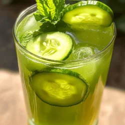 - 1 große Gurke, geschält und gewürfelt - 1/2 Tasse frische Minzblätter, gut gepackt - 2 Esslöffel Honig oder Agavendicksaft (nach Geschmack anpassen) - 2 Tassen kaltes Wasser - 1 Esslöffel frisch gepresster Limettensaft - Eiswürfel - Minzzweige und Gurkenscheiben zur Garnitur Frische Minzblätter sind sehr wichtig. Sie geben dem Getränk einen klaren, aromatischen Geschmack. Achten Sie darauf, die Blätter vor der Verwendung leicht zu quetschen. So setzen sie mehr Aromen frei. Für die Gurke wählen Sie am besten eine knackige Sorte. Die Salatgurke eignet sich gut, da sie saftig ist. Vermeiden Sie Gurken mit weichen Stellen oder dunklen Flecken. Diese sind oft überreif und schmecken nicht gut. Wenn Sie diese Zutaten frisch und hochwertig wählen, wird Ihr Gurke-Minz-Kühler noch erfrischender und leckerer. Für weitere Informationen können Sie sich das vollständige Rezept anschauen. Um den Gurke-Minz-Kühler zu machen, brauchst du frische Zutaten. Beginne mit der Vorbereitung der Gurke und der Minze. - Zutaten vorbereiten: - Nimm eine große Gurke und schäle sie. - Schneide die Gurke in kleine Würfel. - Wasche die frischen Minzblätter gut und packe sie in eine Tasse. Jetzt bist du bereit, die Mischung zu machen. Mixe alles in einem Mixer. - Mixen und Sieben der Mischung: - Gib die gewürfelte Gurke, die Minzblätter und den Honig in den Mixer. - Füge die zwei Tassen kaltes Wasser hinzu. - Mixe alles gut, bis die Mischung glatt ist. - Siebe die Mischung durch ein feines Sieb in einen Krug. Drücke mit einem Löffel nach, um die Flüssigkeit herauszuholen. Jetzt fügen wir einen spritzigen Geschmack hinzu. Der Limettensaft macht den Drink frisch. - Limettensaft hinzufügen: - Rühre einen Esslöffel frisch gepressten Limettensaft in die Mischung. - Probiere die Mischung und passe die Süße an. Füge mehr Honig hinzu, wenn es nötig ist. Jetzt kommt der spaßige Teil: Das Servieren. - Ausgießen und Dekorieren der Gläser: - Fülle Gläser mit Eiswürfeln. - Gieße die Gurke-Minz-Mischung über das Eis. - Dekoriere jedes Glas mit einem Zweig frischer Minze und einer Gurkenscheibe. So hast du einen erfrischenden Gurke-Minz-Kühler! Für das vollständige Rezept kannst du die [Full Recipe] ansehen. Um den perfekten Gurke-Minz-Kühler zu machen, musst du den Geschmack gut anpassen. - Anpassung der Süße: Honig oder Agavendicksaft kannst du nach deinem Geschmack einstellen. Probiere die Mischung nach dem Mixen. Füge mehr Süßstoff hinzu, wenn es nötig ist. So wird das Getränk genau nach deinem Wunsch. - Verwendung von aromatisierten Wassern: Du kannst auch aromatisiertes Wasser verwenden, um mehr Geschmack zu bekommen. Wasser mit Zitrone oder Limette passt gut dazu. Diese Aromen ergänzen die Gurke und Minze. Wenn du den Gurke-Minz-Kühler machst, gibt es ein paar häufige Fehler. - Übermixen der Zutaten: Achte darauf, die Zutaten nicht zu lange zu mixen. Zu langes Mixen kann die Minze bitter machen. Mixe nur, bis alles gut vermischt ist. - Zu wenig oder zu viel Süßstoff: Das richtige Maß an Süßstoff ist wichtig. Zu wenig macht das Getränk fad. Zu viel kann es zu süß machen. Probier es einfach, während du es zubereitest. Wenn du diese Tipps befolgst, wird dein Gurke-Minz-Kühler sicher lecker! {{image_4}} Es gibt viele Wege, den Gurke-Minz-Kühler zu verändern. Eine einfache Möglichkeit ist, Zitrusfrüchte hinzuzufügen. Limetten oder Zitronen geben einen frischen Kick. Einfach ein paar Scheiben oder den Saft in die Mischung geben. Es macht das Getränk spritzig und noch erfrischender. Eine weitere kreative Idee ist die Infusion mit anderen Kräutern. Basilikum oder Rosmarin passen gut zu Gurke und Minze. Zerkleinern Sie die Kräuter leicht, bevor Sie sie hinzufügen. So können sie ihr Aroma besser abgeben. Experimentieren Sie mit verschiedenen Kräutern, um Ihren eigenen Twist zu finden. Der Gurke-Minz-Kühler eignet sich perfekt für Partys. Für eine alkoholfreie Variante können Sie einfach Sprudelwasser hinzufügen. Das gibt dem Getränk eine spritzige Note. Sie können auch verschiedene Fruchtsäfte verwenden, um mehr Geschmack zu bringen. Wenn Sie eine alkoholische Option möchten, probieren Sie, einen Schuss Gin oder Wodka hinzuzufügen. Das gibt dem Kühler eine spannende Wendung. Ein Spritzer Sekt kann auch eine tolle Fizz-Variante ergeben. Diese Variationen machen den Gurke-Minz-Kühler zu einem vielseitigen Getränk für jeden Anlass. Um den Gurke-Minz-Kühler frisch zu halten, bewahre ihn immer im Kühlschrank auf. Das kühle Klima hilft, den Geschmack zu bewahren. Wenn du ihn richtig lagerst, bleibt er bis zu drei Tage frisch. Verwende einen luftdichten Behälter, um Gerüche und Aromen fernzuhalten. Hast du Reste? Keine Sorge! Du kannst sie ganz einfach wiederverwenden. Nutze übrig gebliebene Mischung als Dressing für frische Salate. Der Geschmack von Gurke und Minze passt perfekt zu vielen Gerichten. Du kannst die Mischung auch in Eiswürfelformen gießen. So hast du erfrischende Eiswürfel für deine nächsten Getränke. Das gibt jedem Drink einen Hauch von Gurke und Minze. So zauberst du dir immer wieder ein Stück Sommer auf den Tisch! Der Gurke-Minz-Kühler hält sich bis zu drei Tage im Kühlschrank. Um die Frische zu bewahren, bewahre ihn in einem luftdichten Behälter auf. Stelle sicher, dass er gut gekühlt ist, bevor du ihn servierst. Füge frische Minze und Gurkenscheiben erst kurz vor dem Servieren hinzu. So bleibt der Geschmack frisch. Ja, du kannst andere Süßstoffe nutzen. Zum Beispiel eignen sich Stevia oder Kokosblütenzucker. Diese Süßstoffe sind eine gute Wahl, wenn du weniger Kalorien möchtest. Du kannst die Menge anpassen, um den gewünschten Geschmack zu erreichen. Experimentiere mit verschiedenen Süßstoffen und finde heraus, welcher dir am besten schmeckt. Ja, der Gurke-Minz-Kühler ist gesund. Er enthält frische Zutaten mit vielen Nährstoffen. Gurken sind kalorienarm und reich an Wasser. Minze hilft bei der Verdauung und gibt einen frischen Geschmack. Der Honig oder Agavendicksaft bietet natürliche Süße ohne künstliche Zusätze. Diese Kombination macht das Getränk leicht und erfrischend. Das Rezept für den Gurke-Minz-Kühler kommt aus der Tradition erfrischender Sommergetränke. Es ist einfach und schnell zuzubereiten. Viele Kulturen schätzen die Kombination von Gurke und Minze. Um das vollständige Rezept zu sehen, schaue dir den Abschnitt mit dem Vollständigen Rezept an. Es ist perfekt für heiße Tage und gesellige Runden. Der Gurke-Minz-Kühler ist erfrischend und gesund. Wir haben die besten Zutaten betrachtet, darunter frische Gurken und Minze. Ich habe dir gezeigt, wie du die Mischung richtig zubereitest und servierst. Denke an die Tipps, um den Geschmack zu verbessern und Fehler zu vermeiden. Probiere kreative Variationen aus und achte auf die Lagerung. So bleibt der Kühler frisch. Genieße diesen kühlenden Drink. Er wird dir und deinen Gästen sicher gefallen.