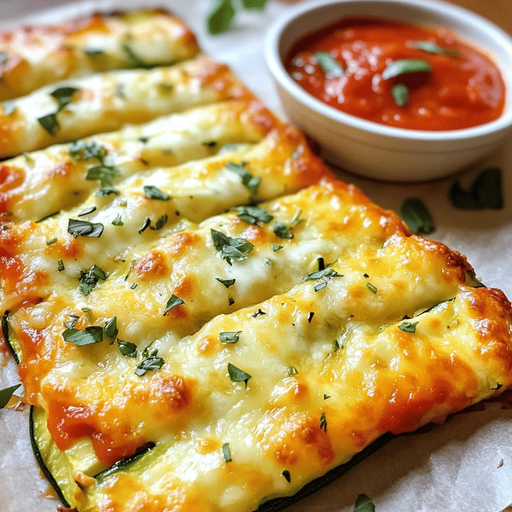 - Zucchini: Wählen Sie frische, feste Zucchini. Diese sind saftig und geschmackvoll. Waschen Sie sie gut und reiben Sie sie dann. Drücken Sie die überschüssige Feuchtigkeit aus. So wird der Teig nicht zu nass. - Käse: Ich benutze gerne Mozzarella und Parmesan. Mozzarella schmilzt gut und macht die Sticks weich. Parmesan gibt einen tollen, würzigen Geschmack. Mischen Sie die beiden Käsesorten für das beste Ergebnis. - Mehl: Mandelmehl ist eine gesunde Wahl. Es macht die Sticks glutenfrei. Normales Mehl funktioniert auch gut, wenn Sie keinen Ersatz benötigen. Beide Sorten geben der Mischung die richtige Textur. - Knoblauchpulver und Oregano: Diese Gewürze bringen viel Geschmack. Knoblauchpulver gibt einen herzhaften Geschmack. Oregano bringt eine italienische Note. Beide zusammen machen die Sticks unwiderstehlich. - Salz und Pfeffer: Diese beiden Gewürze sind wichtig. Sie bringen die Aromen zum Vorschein. Achten Sie darauf, die richtige Balance zu finden. Zu viel Salz kann den Geschmack überdecken, also prüfen Sie es beim Mischen. - Marinara-Sauce: Diese Sauce ist der perfekte Dip. Sie passt gut zu den Käse-Zucchini-Brot-Sticks. Sie können auch andere Dips ausprobieren. Knoblauchsauce oder Joghurt-Dips sind ebenfalls lecker. Experimentieren Sie und finden Sie Ihren Favoriten! Für das vollständige Rezept, schauen Sie sich die [Full Recipe] an. Zuerst müssen wir die Zucchini reiben. Nimm zwei mittelgroße Zucchini und reibe sie gut. Danach drücke die Zucchini fest aus. So entfernst du überschüssige Feuchtigkeit. Dies hilft, die Sticks knusprig zu machen. Jetzt ist es Zeit, die Käse und andere Zutaten abzumessen. Du brauchst eine Tasse geriebenen Mozzarella und eine halbe Tasse Parmesan. Diese Käse geben dem Gericht tollen Geschmack. Vergiss nicht die Eier, das Mandelmehl, Knoblauchpulver, Oregano, Salz und Pfeffer. Jetzt kommen alle Zutaten in eine große Schüssel. Gib die geriebenen Zucchini, die Käse, das Mandelmehl und die Eier hinein. Streue das Knoblauchpulver und den Oregano dazu. Füge auch Salz und Pfeffer nach Geschmack hinzu. Mische alles gut mit einem Löffel oder einer Gabel. Achte darauf, dass die Mischung gleichmäßig ist. Das sorgt für einen tollen Geschmack in jedem Bissen. Heize deinen Ofen auf 220°C vor. Lege ein Backblech mit Backpapier aus. Jetzt verteile die Mischung gleichmäßig auf dem Blech. Forme ein Rechteck und mache es etwa 1,25 cm dick. Glätte die Oberfläche mit einem Spatel. Backe die Zucchini-Sticks für 20 bis 25 Minuten. Achte darauf, dass die Ränder goldbraun werden. Die Mitte sollte fest sein. Wenn sie fertig sind, lasse sie für 5 Minuten abkühlen. Schneide die Sticks dann mit einem scharfen Messer in Portionen. Wenn du mehr Käse magst, streue etwas Mozzarella obenauf und backe sie für weitere 5 Minuten. Servo sie warm mit Marinara-Sauce zum Dippen. Du findest das komplette Rezept im Abschnitt für Rezepte. Die Zucchini gibt Feuchtigkeit. Wenn du sie reibst, drücke die überschüssige Feuchtigkeit aus. Das hilft, die Mischung nicht zu wässrig zu machen. So bleiben die Brot-Sticks fest und knusprig. Für das Mehl empfehle ich Mandelmehl. Es macht die Sticks leicht und nussig. Normales Mehl funktioniert auch, hat aber einen anderen Geschmack. Experimentiere mit beiden, um deine Lieblingskonsistenz zu finden. Du kannst Kräuter oder Gewürze hinzufügen, um den Geschmack zu verändern. Frischer Basilikum oder Schnittlauch geben einen tollen Kick. Auch Paprika oder Cayennepfeffer sind gute Optionen für etwas Schärfe. Wenn du andere Käsesorten ausprobieren willst, nimm Cheddar oder Gouda. Diese Käse bringen neue Aromen und machen die Sticks noch leckerer. Beim Anrichten ist die Präsentation wichtig. Lege die Zucchini-Sticks auf einen schönen Teller. Frische Kräuter wie Basilikum machen das Gericht noch appetitlicher. Füge einen Dip hinzu, um die Geschmackserfahrung zu verbessern. Marinara-Sauce ist toll, aber auch Joghurt-Dip oder Hummus sind lecker. Diese Akzente bringen Farbe und Vielfalt auf den Tisch. {{image_4}} Wenn du gesunde Optionen möchtest, probiere pflanzenbasierte Käseoptionen. Diese Käse sind oft leichter und bieten dennoch guten Geschmack. Du kannst Cashew- oder Mandelnüsse verwenden, um einen cremigen Käse zu machen. Für die glutenfreie Variante sind verschiedene Mehle geeignet. Kokosmehl oder Reismehl funktionieren gut. Diese Alternativen halten die Zucchini-Sticks knusprig und lecker. Um deinen Brot-Sticks eine neue Note zu geben, experimentiere mit verschiedenen Käsesorten. Feta oder Gouda geben einen tollen Geschmack. Du kannst auch verschiedene Gemüse oder Proteine hinzufügen. Spinat oder Paprika bringen frische Aromen, während Hähnchen oder Tofu für mehr Protein sorgen. Das macht die Sticks noch nahrhafter und spannender. Je nach Saison kannst du die Aromen anpassen. Für herbstliche Zucchini-Sticks füge Kürbisgewürze hinzu. Diese geben eine warme Note. Im Sommer kannst du frische Kräuter wie Basilikum oder Petersilie verwenden. Diese Kräuter bringen Leichtigkeit und Frische in das Gericht. Probiere diese Variationen und finde deine Lieblingskombination! Für das Grundrezept schaue dir das vollständige Rezept an. Um die Käse-Zucchini-Brot-Sticks frisch zu halten, benutze einen luftdichten Behälter. So bleibt die Feuchtigkeit im Inneren. Lagere sie im Kühlschrank. Du kannst sie auch in Frischhaltefolie einwickeln, wenn du keinen Behälter hast. Vor der Lagerung lasse die Sticks vollständig abkühlen. So vermeidest du Kondenswasser, das die Sticks matschig macht. Um die Zucchini-Sticks aufzuwärmen, ist der Backofen die beste Wahl. Er sorgt für eine knusprige Textur. Heize den Ofen auf 180°C vor. Lege die Sticks auf ein Backblech. Backe sie für etwa 10 Minuten, bis sie warm sind. Die Mikrowelle ist schneller, macht die Sticks aber weich. Wenn du es eilig hast, lege die Sticks auf einen mikrowellengeeigneten Teller. Erhitze sie in Intervallen von 30 Sekunden. Überprüfe nach jedem Intervall die Temperatur. Die Käse-Zucchini-Brot-Sticks sind im Kühlschrank etwa 3 bis 5 Tage haltbar. Achte darauf, sie gut verpackt zu lagern. Wenn du Reste hast, kannst du sie auch in einem Salat verwenden oder als Belag auf Pizza nutzen. So verschwendest du nichts und genießt neue Gerichte. Die Zubereitung dauert nur 10 Minuten. Die Backzeit beträgt 20 bis 25 Minuten. Das macht eine Gesamtzeit von etwa 30 Minuten. So einfach ist es, schnell leckere Käse-Zucchini-Brot-Sticks zu machen. Ja, du kannst die Zucchini-Sticks im Voraus zubereiten. Bereite die Mischung einfach und forme die Sticks. Lege sie dann auf ein Backblech und decke sie ab. Du kannst sie für ein paar Stunden im Kühlschrank lagern. Das ist super praktisch, wenn du Gäste hast. Marinara-Sauce ist eine tolle Wahl. Sie ergänzt den Käse und die Zucchini gut. Du kannst auch Joghurt-Dips oder Guacamole probieren. Diese Saucen bringen Abwechslung und Geschmack. Ja, du kannst die Zucchini-Sticks einfrieren. Lass sie zuerst vollständig abkühlen. Dann lege sie in einen gefrierfesten Behälter. Wenn du sie essen möchtest, tau sie einfach im Kühlschrank auf und backe sie kurz im Ofen. So bleiben sie knusprig und lecker. In diesem Artikel haben wir alle Zutaten für Käse-Zucchini-Brot-Sticks beleuchtet. Von der Auswahl der Zucchini bis hin zu den besten Käsesorten ist alles wichtig. Außerdem habe ich Tipps zum Backen und Variieren gegeben. Spezielle Lagerhinweise helfen, die Sticks frische zu halten. Experimentiere mit den Rezeptvariationen und genieße die Vielfalt. Bei Fragen stehe ich bereit, um zu helfen. So gelingt dir das perfekte Snack-Erlebnis!